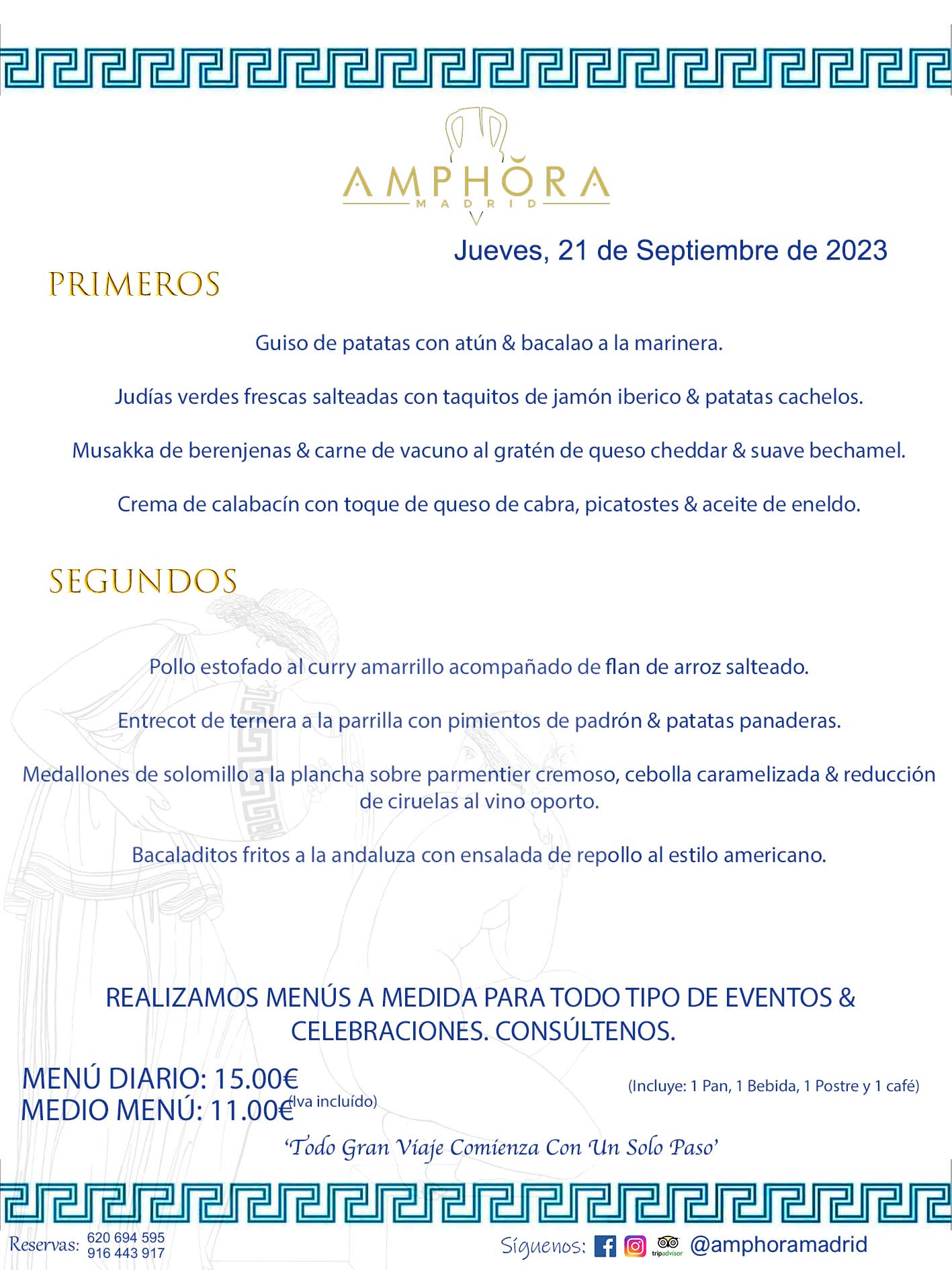 MENÚS DEL DÍA ALCORCÓN MENÚ DEL JUEVES 21 DE SEPTIEMBRE DE 2023 MENÚS DIARIOS MEJORES MENÚS RESTAURANTES ALCORCÓN RESTAURANTE AMPHORA TERRAZA EN ALCORCÓN (DISPONEMOS DE UNA GRAN TERRAZA) Av. Leganés, 54 28923 · Alcorcón · Madrid · España. 91 644 39 17 620 694 595 También realizamos menús especiales a medida personalizados a grupos para todo tipo de eventos, como celebraciones, comidas o cenas de empresas, bautizos, bodas, cumpleaños, cenas o comidas de navidad 2023 2024, etc. Consúltenos o visite nuestras excelentes y amplias instalaciones y les prepararemos el menú más ajustado a sus necesidades y presupuesto. #RestaurantesEventos #RestaurantesMenúsCelebraciones #RestaurantesSalonesBodasBautizosComuniones #MenúsEspecialesparaEventosAlcorcón #MenúsCelebracionesAlcorcón #RestaurantesSalonesMenúsEspecialesGrupos #RestaurantesMenúsCumpleaños #ComidasCenasEmpresasAlcorcón #MenúsparaCenasComidasEventosEmpresasMadrid #MejoresTerrazasMadrid #MejorTerrazaAlcorcónMadrid #PresupuestosMenúsBodasComunionesBautizosAlcorcón #RestaurantesSecretosconEncantoMadrid #RestaurantesMenúsCenasComidasGruposEmpresasNavidadesAlcorcon #SalonesComidasCenasEmpresasAlcorcón #MenúsEventos #MenúsBodas #MenúsComuniones #MenúsCumpleaños #MenúsBautizos #MenúsEventosAlcorcón #MenúsBodasAlcorcón #MenúsComunionesAlcorcón #MenúsCumpleañosAlcorcón #MenúsBautizosAlcorcón #MenúsNavidadAlcorcón #MenúsComidasNavidad #MenúsCenasNavidad #SalonesEventosAlcorcón RESTAURANTES ALCORCÓN CELEBRACIONES EVENTOS CUMPLEAÑOS BODAS COMUNIONES BAUTIZOS, MENÚS ESPECIALES A MEDIDA PARA REUNIONES FAMILIARES EVENTOS CELEBRACIONES BODAS COMUNIONES BAUTIZOS EN ALCORCÓN, RESTAURANTES SALONES GRUPOS COMIDAS CENAS EN ALCORCÓN, RESTAURANTES COMIDAS CENAS EMPRESA ALCORCÓN MADRID, MEJORES TERRAZAS ALCORCÓN, MEJOR TERRAZA ALCORCÓN, RESTAURANTES SECRETOS CON ENCANTO EN MADRID, RESTAURANTES MENUS GRUPOS ESPECIALES COMIDAS CENAS EMPRESAS NAVIDADES ALCORCÓN, CONSÚLTE NUESTROS MENÚS A MEDIDA PARA EVENTOS - REALIZAMOS MENÚS A MEDIDA PARA BODAS, COMUNIONES, BAUTIZOS, CUMPLEAÑOS, CENAS COMIDAS DE EMPRESAS, ETC - NUESTRO RESTAURANTE DIPONE DE UNA EXTRAORDINARIA TERRAZA PARA TODO TIPO DE EVENTOS - NUESTROS SALONES INTERIORES SE ADAPTAN A TODO DE EVENTOS, YA SEAN PARTICULARES COMO DE EMPRESAS - RESTAURANTE PREPARADO PARA TODO TIPO DE EVENTOS DE CLIENTES DE LA ZONA SUR SUROESTE DE MADRID COMO ALCORCÓN MÓSTOLES FUENLABRADA VILLAVICIOSA DE ODÓN POZUELO DE ALARCÓN GETAFE LAS ROZAS MAJADAHONDA - UNO DE LOS MEJORES RESTAURANTES DE MADRID PARA COMER O CENAR A LA CARTA O CON NUESTROS MENÚS - CELEBRE CON NOSOTROS SUS REUNIONES FAMILIARES CUMPLEAÑOS BAUTIZOS COMUNIONES BODAS PRESENTACIONES ETC. PUES SERÁN UN ÉXITO - MEJORES RESTAURANTES SALONES CELEBRACIONES EN ALCORCÓN -RESTAURANTES MENUS GRUPOS COMIDAS CENAS REUNIONES EMPRESAS NAVIDADES 2023 2024 ALCORCÓN ZONA SUR MADRID.