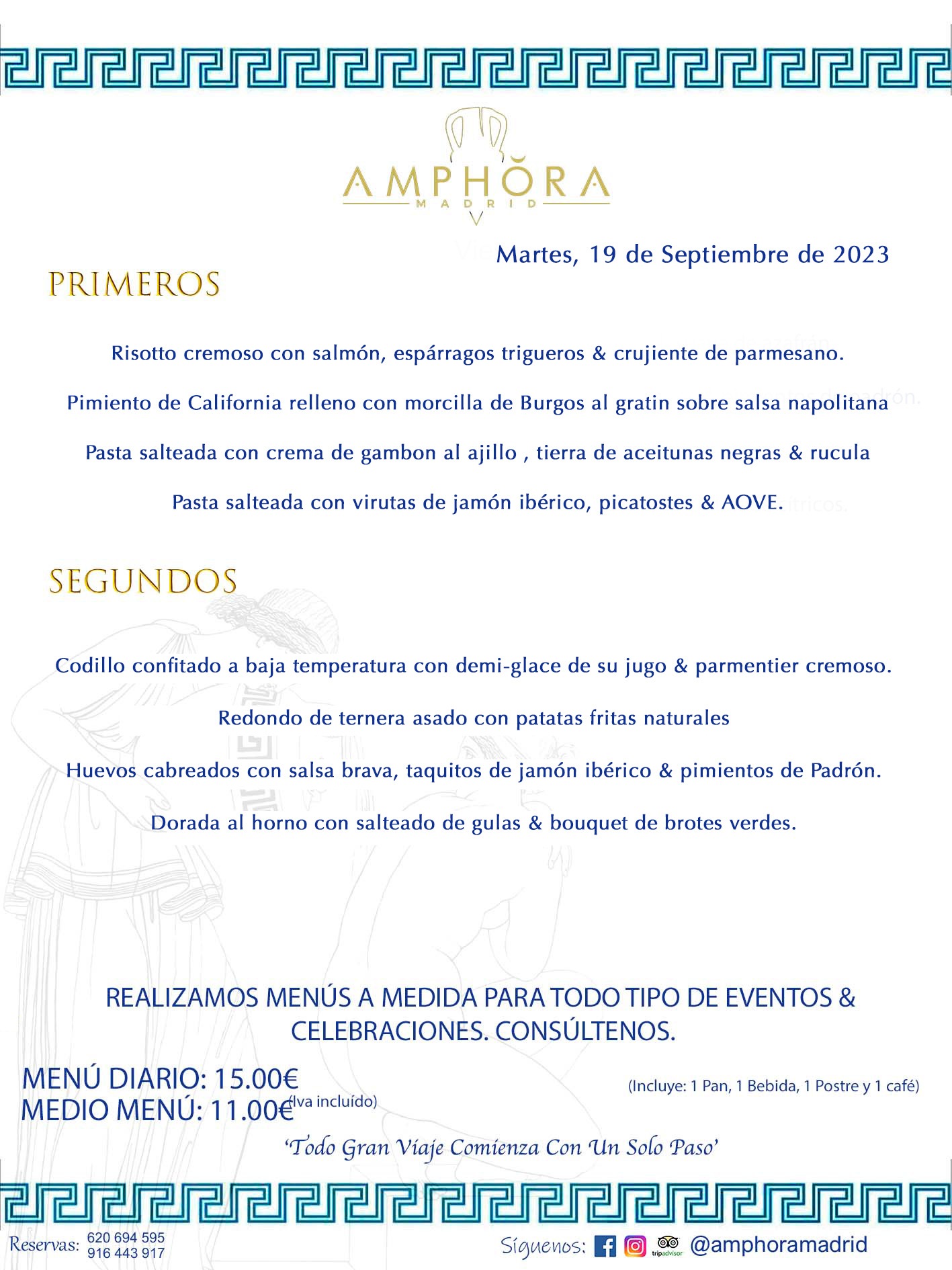 MENÚS DEL DÍA ALCORCÓN MENÚ DEL MARTES 19 DE SEPTIEMBRE DE 2023 MENÚS DIARIOS MEJORES MENÚS RESTAURANTES ALCORCÓN RESTAURANTE AMPHORA TERRAZA EN ALCORCÓN (DISPONEMOS DE UNA GRAN TERRAZA) Av. Leganés, 54 28923 · Alcorcón · Madrid · España. 91 644 39 17 620 694 595 También realizamos menús especiales a medida personalizados a grupos para todo tipo de eventos, como celebraciones, comidas o cenas de empresas, bautizos, bodas, cumpleaños, cenas o comidas de navidad 2023 2024, etc. Consúltenos o visite nuestras excelentes y amplias instalaciones y les prepararemos el menú más ajustado a sus necesidades y presupuesto. #RestaurantesEventos #RestaurantesMenúsCelebraciones #RestaurantesSalonesBodasBautizosComuniones #MenúsEspecialesparaEventosAlcorcón #MenúsCelebracionesAlcorcón #RestaurantesSalonesMenúsEspecialesGrupos #RestaurantesMenúsCumpleaños #ComidasCenasEmpresasAlcorcón #MenúsparaCenasComidasEventosEmpresasMadrid #MejoresTerrazasMadrid #MejorTerrazaAlcorcónMadrid #PresupuestosMenúsBodasComunionesBautizosAlcorcón #RestaurantesSecretosconEncantoMadrid #RestaurantesMenúsCenasComidasGruposEmpresasNavidadesAlcorcon #SalonesComidasCenasEmpresasAlcorcón #MenúsEventos #MenúsBodas #MenúsComuniones #MenúsCumpleaños #MenúsBautizos #MenúsEventosAlcorcón #MenúsBodasAlcorcón #MenúsComunionesAlcorcón #MenúsCumpleañosAlcorcón #MenúsBautizosAlcorcón #MenúsNavidadAlcorcón #MenúsComidasNavidad #MenúsCenasNavidad #SalonesEventosAlcorcón RESTAURANTES ALCORCÓN CELEBRACIONES EVENTOS CUMPLEAÑOS BODAS COMUNIONES BAUTIZOS, MENÚS ESPECIALES A MEDIDA PARA REUNIONES FAMILIARES EVENTOS CELEBRACIONES BODAS COMUNIONES BAUTIZOS EN ALCORCÓN, RESTAURANTES SALONES GRUPOS COMIDAS CENAS EN ALCORCÓN, RESTAURANTES COMIDAS CENAS EMPRESA ALCORCÓN MADRID, MEJORES TERRAZAS ALCORCÓN, MEJOR TERRAZA ALCORCÓN, RESTAURANTES SECRETOS CON ENCANTO EN MADRID, RESTAURANTES MENUS GRUPOS ESPECIALES COMIDAS CENAS EMPRESAS NAVIDADES ALCORCÓN, CONSÚLTE NUESTROS MENÚS A MEDIDA PARA EVENTOS - REALIZAMOS MENÚS A MEDIDA PARA BODAS, COMUNIONES, BAUTIZOS, CUMPLEAÑOS, CENAS COMIDAS DE EMPRESAS, ETC - NUESTRO RESTAURANTE DIPONE DE UNA EXTRAORDINARIA TERRAZA PARA TODO TIPO DE EVENTOS - NUESTROS SALONES INTERIORES SE ADAPTAN A TODO DE EVENTOS, YA SEAN PARTICULARES COMO DE EMPRESAS - RESTAURANTE PREPARADO PARA TODO TIPO DE EVENTOS DE CLIENTES DE LA ZONA SUR SUROESTE DE MADRID COMO ALCORCÓN MÓSTOLES FUENLABRADA VILLAVICIOSA DE ODÓN POZUELO DE ALARCÓN GETAFE LAS ROZAS MAJADAHONDA - UNO DE LOS MEJORES RESTAURANTES DE MADRID PARA COMER O CENAR A LA CARTA O CON NUESTROS MENÚS - CELEBRE CON NOSOTROS SUS REUNIONES FAMILIARES CUMPLEAÑOS BAUTIZOS COMUNIONES BODAS PRESENTACIONES ETC. PUES SERÁN UN ÉXITO - MEJORES RESTAURANTES SALONES CELEBRACIONES EN ALCORCÓN -RESTAURANTES MENUS GRUPOS COMIDAS CENAS REUNIONES EMPRESAS NAVIDADES 2023 2024 ALCORCÓN ZONA SUR MADRID.