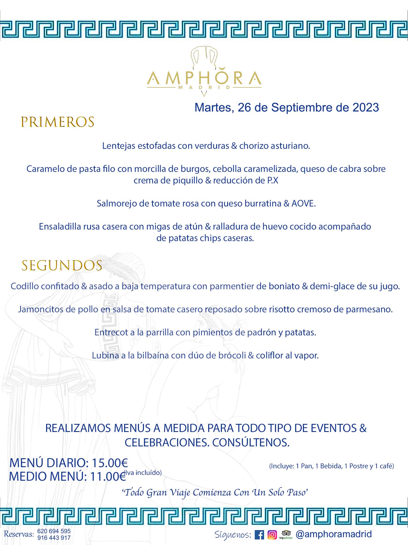 MENÚS DEL DÍA ALCORCÓN MENÚ DEL MARTES 26 DE SEPTIEMBRE DE 2023 MENÚS DIARIOS MEJORES MENÚS RESTAURANTES ALCORCÓN RESTAURANTE AMPHORA TERRAZA EN ALCORCÓN (DISPONEMOS DE UNA GRAN TERRAZA) Av. Leganés, 54 28923 · Alcorcón · Madrid · España. 91 644 39 17 620 694 595 También realizamos menús especiales a medida personalizados a grupos para todo tipo de eventos, como celebraciones, comidas o cenas de empresas, bautizos, bodas, cumpleaños, cenas o comidas de navidad 2023 2024, etc. Consúltenos o visite nuestras excelentes y amplias instalaciones y les prepararemos el menú más ajustado a sus necesidades y presupuesto. #RestaurantesEventos #RestaurantesMenúsCelebraciones #RestaurantesSalonesBodasBautizosComuniones #MenúsEspecialesparaEventosAlcorcón #MenúsCelebracionesAlcorcón #RestaurantesSalonesMenúsEspecialesGrupos #RestaurantesMenúsCumpleaños #ComidasCenasEmpresasAlcorcón #MenúsparaCenasComidasEventosEmpresasMadrid #MejoresTerrazasMadrid #MejorTerrazaAlcorcónMadrid #PresupuestosMenúsBodasComunionesBautizosAlcorcón #RestaurantesSecretosconEncantoMadrid #RestaurantesMenúsCenasComidasGruposEmpresasNavidadesAlcorcon #SalonesComidasCenasEmpresasAlcorcón #MenúsEventos #MenúsBodas #MenúsComuniones #MenúsCumpleaños #MenúsBautizos #MenúsEventosAlcorcón #MenúsBodasAlcorcón #MenúsComunionesAlcorcón #MenúsCumpleañosAlcorcón #MenúsBautizosAlcorcón #MenúsNavidadAlcorcón #MenúsComidasNavidad #MenúsCenasNavidad #SalonesEventosAlcorcón RESTAURANTES ALCORCÓN CELEBRACIONES EVENTOS CUMPLEAÑOS BODAS COMUNIONES BAUTIZOS, MENÚS ESPECIALES A MEDIDA PARA REUNIONES FAMILIARES EVENTOS CELEBRACIONES BODAS COMUNIONES BAUTIZOS EN ALCORCÓN, RESTAURANTES SALONES GRUPOS COMIDAS CENAS EN ALCORCÓN, RESTAURANTES COMIDAS CENAS EMPRESA ALCORCÓN MADRID, MEJORES TERRAZAS ALCORCÓN, MEJOR TERRAZA ALCORCÓN, RESTAURANTES SECRETOS CON ENCANTO EN MADRID, RESTAURANTES MENUS GRUPOS ESPECIALES COMIDAS CENAS EMPRESAS NAVIDADES ALCORCÓN, CONSÚLTE NUESTROS MENÚS A MEDIDA PARA EVENTOS - REALIZAMOS MENÚS A MEDIDA PARA BODAS, COMUNIONES, BAUTIZOS, CUMPLEAÑOS, CENAS COMIDAS DE EMPRESAS, ETC - NUESTRO RESTAURANTE DIPONE DE UNA EXTRAORDINARIA TERRAZA PARA TODO TIPO DE EVENTOS - NUESTROS SALONES INTERIORES SE ADAPTAN A TODO DE EVENTOS, YA SEAN PARTICULARES COMO DE EMPRESAS - RESTAURANTE PREPARADO PARA TODO TIPO DE EVENTOS DE CLIENTES DE LA ZONA SUR SUROESTE DE MADRID COMO ALCORCÓN MÓSTOLES FUENLABRADA VILLAVICIOSA DE ODÓN POZUELO DE ALARCÓN GETAFE LAS ROZAS MAJADAHONDA - UNO DE LOS MEJORES RESTAURANTES DE MADRID PARA COMER O CENAR A LA CARTA O CON NUESTROS MENÚS - CELEBRE CON NOSOTROS SUS REUNIONES FAMILIARES CUMPLEAÑOS BAUTIZOS COMUNIONES BODAS PRESENTACIONES ETC. PUES SERÁN UN ÉXITO - MEJORES RESTAURANTES SALONES CELEBRACIONES EN ALCORCÓN -RESTAURANTES MENUS GRUPOS COMIDAS CENAS REUNIONES EMPRESAS NAVIDADES 2023 2024 ALCORCÓN ZONA SUR MADRID.