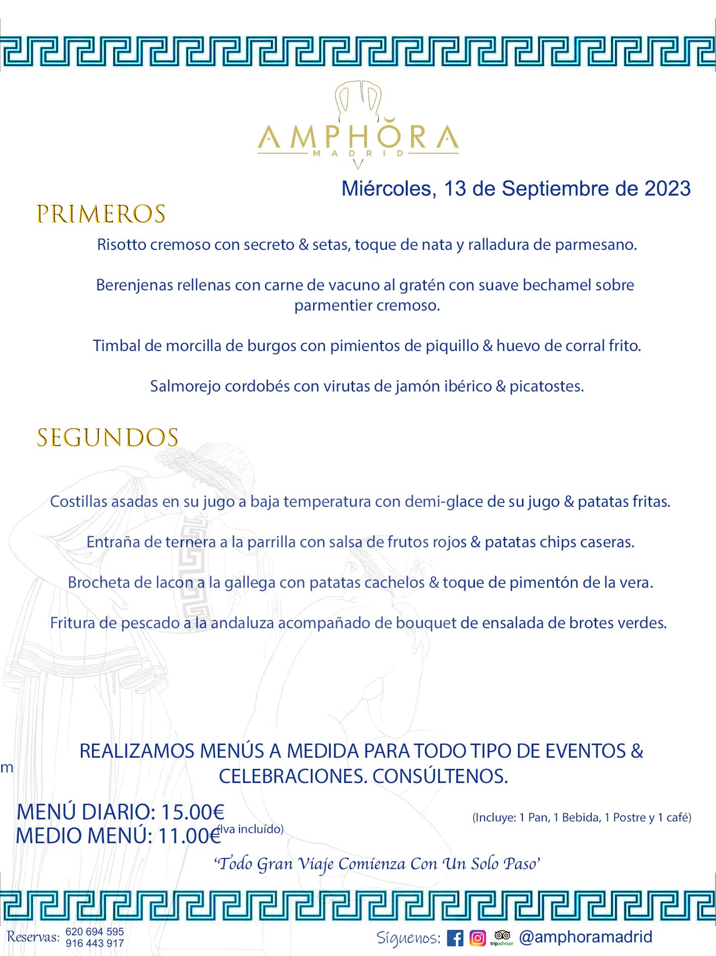 MENÚS DEL DÍA ALCORCÓN MENÚ DEL MIÉRCOLES 13 DE SEPTIEMBRE DE 2023 MENÚS DIARIOS MEJORES MENÚS RESTAURANTES ALCORCÓN RESTAURANTE AMPHORA TERRAZA EN ALCORCÓN (DISPONEMOS DE UNA GRAN TERRAZA) Av. Leganés, 54 28923 · Alcorcón · Madrid · España. 91 644 39 17 620 694 595 También realizamos menús especiales a medida personalizados a grupos para todo tipo de eventos, como celebraciones, comidas o cenas de empresas, bautizos, bodas, cumpleaños, cenas o comidas de navidad 2023 2024, etc. Consúltenos o visite nuestras excelentes y amplias instalaciones y les prepararemos el menú más ajustado a sus necesidades y presupuesto. #RestaurantesEventos #RestaurantesMenúsCelebraciones #RestaurantesSalonesBodasBautizosComuniones #MenúsEspecialesparaEventosAlcorcón #MenúsCelebracionesAlcorcón #RestaurantesSalonesMenúsEspecialesGrupos #RestaurantesMenúsCumpleaños #ComidasCenasEmpresasAlcorcón #MenúsparaCenasComidasEventosEmpresasMadrid #MejoresTerrazasMadrid #MejorTerrazaAlcorcónMadrid #PresupuestosMenúsBodasComunionesBautizosAlcorcón #RestaurantesSecretosconEncantoMadrid #RestaurantesMenúsCenasComidasGruposEmpresasNavidadesAlcorcon #SalonesComidasCenasEmpresasAlcorcón #MenúsEventos #MenúsBodas #MenúsComuniones #MenúsCumpleaños #MenúsBautizos #MenúsEventosAlcorcón #MenúsBodasAlcorcón #MenúsComunionesAlcorcón #MenúsCumpleañosAlcorcón #MenúsBautizosAlcorcón #MenúsNavidadAlcorcón #MenúsComidasNavidad #MenúsCenasNavidad #SalonesEventosAlcorcón RESTAURANTES ALCORCÓN CELEBRACIONES EVENTOS CUMPLEAÑOS BODAS COMUNIONES BAUTIZOS, MENÚS ESPECIALES A MEDIDA PARA REUNIONES FAMILIARES EVENTOS CELEBRACIONES BODAS COMUNIONES BAUTIZOS EN ALCORCÓN, RESTAURANTES SALONES GRUPOS COMIDAS CENAS EN ALCORCÓN, RESTAURANTES COMIDAS CENAS EMPRESA ALCORCÓN MADRID, MEJORES TERRAZAS ALCORCÓN, MEJOR TERRAZA ALCORCÓN, RESTAURANTES SECRETOS CON ENCANTO EN MADRID, RESTAURANTES MENUS GRUPOS ESPECIALES COMIDAS CENAS EMPRESAS NAVIDADES ALCORCÓN, CONSÚLTE NUESTROS MENÚS A MEDIDA PARA EVENTOS - REALIZAMOS MENÚS A MEDIDA PARA BODAS, COMUNIONES, BAUTIZOS, CUMPLEAÑOS, CENAS COMIDAS DE EMPRESAS, ETC - NUESTRO RESTAURANTE DIPONE DE UNA EXTRAORDINARIA TERRAZA PARA TODO TIPO DE EVENTOS - NUESTROS SALONES INTERIORES SE ADAPTAN A TODO DE EVENTOS, YA SEAN PARTICULARES COMO DE EMPRESAS - RESTAURANTE PREPARADO PARA TODO TIPO DE EVENTOS DE CLIENTES DE LA ZONA SUR SUROESTE DE MADRID COMO ALCORCÓN MÓSTOLES FUENLABRADA VILLAVICIOSA DE ODÓN POZUELO DE ALARCÓN GETAFE LAS ROZAS MAJADAHONDA - UNO DE LOS MEJORES RESTAURANTES DE MADRID PARA COMER O CENAR A LA CARTA O CON NUESTROS MENÚS - CELEBRE CON NOSOTROS SUS REUNIONES FAMILIARES CUMPLEAÑOS BAUTIZOS COMUNIONES BODAS PRESENTACIONES ETC. PUES SERÁN UN ÉXITO - MEJORES RESTAURANTES SALONES CELEBRACIONES EN ALCORCÓN -RESTAURANTES MENUS GRUPOS COMIDAS CENAS REUNIONES EMPRESAS NAVIDADES 2023 2024 ALCORCÓN ZONA SUR MADRID.