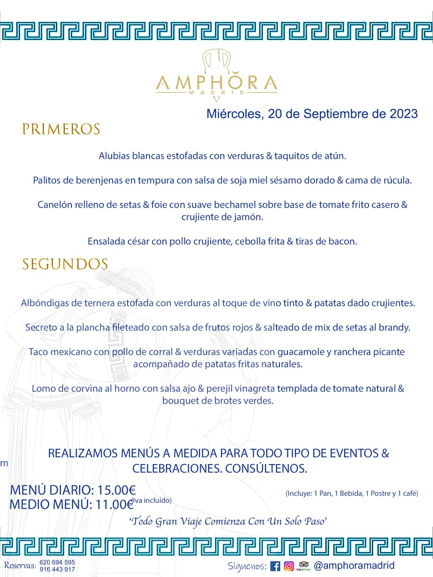 MENÚS DEL DÍA ALCORCÓN MENÚ DEL MIÉRCOLES 20 DE SEPTIEMBRE DE 2023 MENÚS DIARIOS MEJORES MENÚS RESTAURANTES ALCORCÓN RESTAURANTE AMPHORA TERRAZA EN ALCORCÓN (DISPONEMOS DE UNA GRAN TERRAZA) Av. Leganés, 54 28923 · Alcorcón · Madrid · España. 91 644 39 17 620 694 595 También realizamos menús especiales a medida personalizados a grupos para todo tipo de eventos, como celebraciones, comidas o cenas de empresas, bautizos, bodas, cumpleaños, cenas o comidas de navidad 2023 2024, etc. Consúltenos o visite nuestras excelentes y amplias instalaciones y les prepararemos el menú más ajustado a sus necesidades y presupuesto. #RestaurantesEventos #RestaurantesMenúsCelebraciones #RestaurantesSalonesBodasBautizosComuniones #MenúsEspecialesparaEventosAlcorcón #MenúsCelebracionesAlcorcón #RestaurantesSalonesMenúsEspecialesGrupos #RestaurantesMenúsCumpleaños #ComidasCenasEmpresasAlcorcón #MenúsparaCenasComidasEventosEmpresasMadrid #MejoresTerrazasMadrid #MejorTerrazaAlcorcónMadrid #PresupuestosMenúsBodasComunionesBautizosAlcorcón #RestaurantesSecretosconEncantoMadrid #RestaurantesMenúsCenasComidasGruposEmpresasNavidadesAlcorcon #SalonesComidasCenasEmpresasAlcorcón #MenúsEventos #MenúsBodas #MenúsComuniones #MenúsCumpleaños #MenúsBautizos #MenúsEventosAlcorcón #MenúsBodasAlcorcón #MenúsComunionesAlcorcón #MenúsCumpleañosAlcorcón #MenúsBautizosAlcorcón #MenúsNavidadAlcorcón #MenúsComidasNavidad #MenúsCenasNavidad #SalonesEventosAlcorcón RESTAURANTES ALCORCÓN CELEBRACIONES EVENTOS CUMPLEAÑOS BODAS COMUNIONES BAUTIZOS, MENÚS ESPECIALES A MEDIDA PARA REUNIONES FAMILIARES EVENTOS CELEBRACIONES BODAS COMUNIONES BAUTIZOS EN ALCORCÓN, RESTAURANTES SALONES GRUPOS COMIDAS CENAS EN ALCORCÓN, RESTAURANTES COMIDAS CENAS EMPRESA ALCORCÓN MADRID, MEJORES TERRAZAS ALCORCÓN, MEJOR TERRAZA ALCORCÓN, RESTAURANTES SECRETOS CON ENCANTO EN MADRID, RESTAURANTES MENUS GRUPOS ESPECIALES COMIDAS CENAS EMPRESAS NAVIDADES ALCORCÓN, CONSÚLTE NUESTROS MENÚS A MEDIDA PARA EVENTOS - REALIZAMOS MENÚS A MEDIDA PARA BODAS, COMUNIONES, BAUTIZOS, CUMPLEAÑOS, CENAS COMIDAS DE EMPRESAS, ETC - NUESTRO RESTAURANTE DIPONE DE UNA EXTRAORDINARIA TERRAZA PARA TODO TIPO DE EVENTOS - NUESTROS SALONES INTERIORES SE ADAPTAN A TODO DE EVENTOS, YA SEAN PARTICULARES COMO DE EMPRESAS - RESTAURANTE PREPARADO PARA TODO TIPO DE EVENTOS DE CLIENTES DE LA ZONA SUR SUROESTE DE MADRID COMO ALCORCÓN MÓSTOLES FUENLABRADA VILLAVICIOSA DE ODÓN POZUELO DE ALARCÓN GETAFE LAS ROZAS MAJADAHONDA - UNO DE LOS MEJORES RESTAURANTES DE MADRID PARA COMER O CENAR A LA CARTA O CON NUESTROS MENÚS - CELEBRE CON NOSOTROS SUS REUNIONES FAMILIARES CUMPLEAÑOS BAUTIZOS COMUNIONES BODAS PRESENTACIONES ETC. PUES SERÁN UN ÉXITO - MEJORES RESTAURANTES SALONES CELEBRACIONES EN ALCORCÓN -RESTAURANTES MENUS GRUPOS COMIDAS CENAS REUNIONES EMPRESAS NAVIDADES 2023 2024 ALCORCÓN ZONA SUR MADRID.