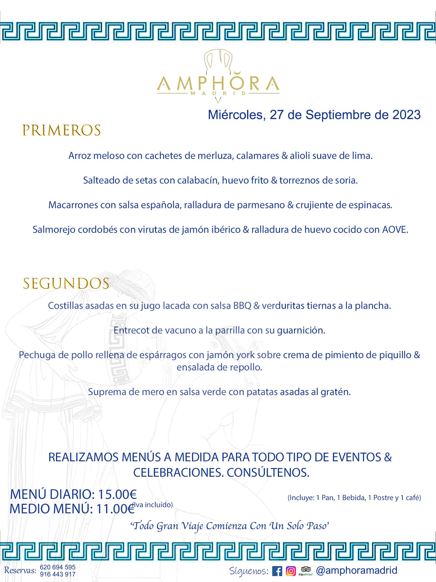 MENÚS DEL DÍA ALCORCÓN MENÚ DEL MIÉRCOLES 27 DE SEPTIEMBRE DE 2023 MENÚS DIARIOS MEJORES MENÚS RESTAURANTES ALCORCÓN RESTAURANTE AMPHORA TERRAZA EN ALCORCÓN (DISPONEMOS DE UNA GRAN TERRAZA) Av. Leganés, 54 28923 · Alcorcón · Madrid · España. 91 644 39 17 620 694 595 También realizamos menús especiales a medida personalizados a grupos para todo tipo de eventos, como celebraciones, comidas o cenas de empresas, bautizos, bodas, cumpleaños, cenas o comidas de navidad 2023 2024, etc. Consúltenos o visite nuestras excelentes y amplias instalaciones y les prepararemos el menú más ajustado a sus necesidades y presupuesto. #RestaurantesEventos #RestaurantesMenúsCelebraciones #RestaurantesSalonesBodasBautizosComuniones #MenúsEspecialesparaEventosAlcorcón #MenúsCelebracionesAlcorcón #RestaurantesSalonesMenúsEspecialesGrupos #RestaurantesMenúsCumpleaños #ComidasCenasEmpresasAlcorcón #MenúsparaCenasComidasEventosEmpresasMadrid #MejoresTerrazasMadrid #MejorTerrazaAlcorcónMadrid #PresupuestosMenúsBodasComunionesBautizosAlcorcón #RestaurantesSecretosconEncantoMadrid #RestaurantesMenúsCenasComidasGruposEmpresasNavidadesAlcorcon #SalonesComidasCenasEmpresasAlcorcón #MenúsEventos #MenúsBodas #MenúsComuniones #MenúsCumpleaños #MenúsBautizos #MenúsEventosAlcorcón #MenúsBodasAlcorcón #MenúsComunionesAlcorcón #MenúsCumpleañosAlcorcón #MenúsBautizosAlcorcón #MenúsNavidadAlcorcón #MenúsComidasNavidad #MenúsCenasNavidad #SalonesEventosAlcorcón RESTAURANTES ALCORCÓN CELEBRACIONES EVENTOS CUMPLEAÑOS BODAS COMUNIONES BAUTIZOS, MENÚS ESPECIALES A MEDIDA PARA REUNIONES FAMILIARES EVENTOS CELEBRACIONES BODAS COMUNIONES BAUTIZOS EN ALCORCÓN, RESTAURANTES SALONES GRUPOS COMIDAS CENAS EN ALCORCÓN, RESTAURANTES COMIDAS CENAS EMPRESA ALCORCÓN MADRID, MEJORES TERRAZAS ALCORCÓN, MEJOR TERRAZA ALCORCÓN, RESTAURANTES SECRETOS CON ENCANTO EN MADRID, RESTAURANTES MENUS GRUPOS ESPECIALES COMIDAS CENAS EMPRESAS NAVIDADES ALCORCÓN, CONSÚLTE NUESTROS MENÚS A MEDIDA PARA EVENTOS - REALIZAMOS MENÚS A MEDIDA PARA BODAS, COMUNIONES, BAUTIZOS, CUMPLEAÑOS, CENAS COMIDAS DE EMPRESAS, ETC - NUESTRO RESTAURANTE DIPONE DE UNA EXTRAORDINARIA TERRAZA PARA TODO TIPO DE EVENTOS - NUESTROS SALONES INTERIORES SE ADAPTAN A TODO DE EVENTOS, YA SEAN PARTICULARES COMO DE EMPRESAS - RESTAURANTE PREPARADO PARA TODO TIPO DE EVENTOS DE CLIENTES DE LA ZONA SUR SUROESTE DE MADRID COMO ALCORCÓN MÓSTOLES FUENLABRADA VILLAVICIOSA DE ODÓN POZUELO DE ALARCÓN GETAFE LAS ROZAS MAJADAHONDA - UNO DE LOS MEJORES RESTAURANTES DE MADRID PARA COMER O CENAR A LA CARTA O CON NUESTROS MENÚS - CELEBRE CON NOSOTROS SUS REUNIONES FAMILIARES CUMPLEAÑOS BAUTIZOS COMUNIONES BODAS PRESENTACIONES ETC. PUES SERÁN UN ÉXITO - MEJORES RESTAURANTES SALONES CELEBRACIONES EN ALCORCÓN -RESTAURANTES MENUS GRUPOS COMIDAS CENAS REUNIONES EMPRESAS NAVIDADES 2023 2024 ALCORCÓN ZONA SUR MADRID.