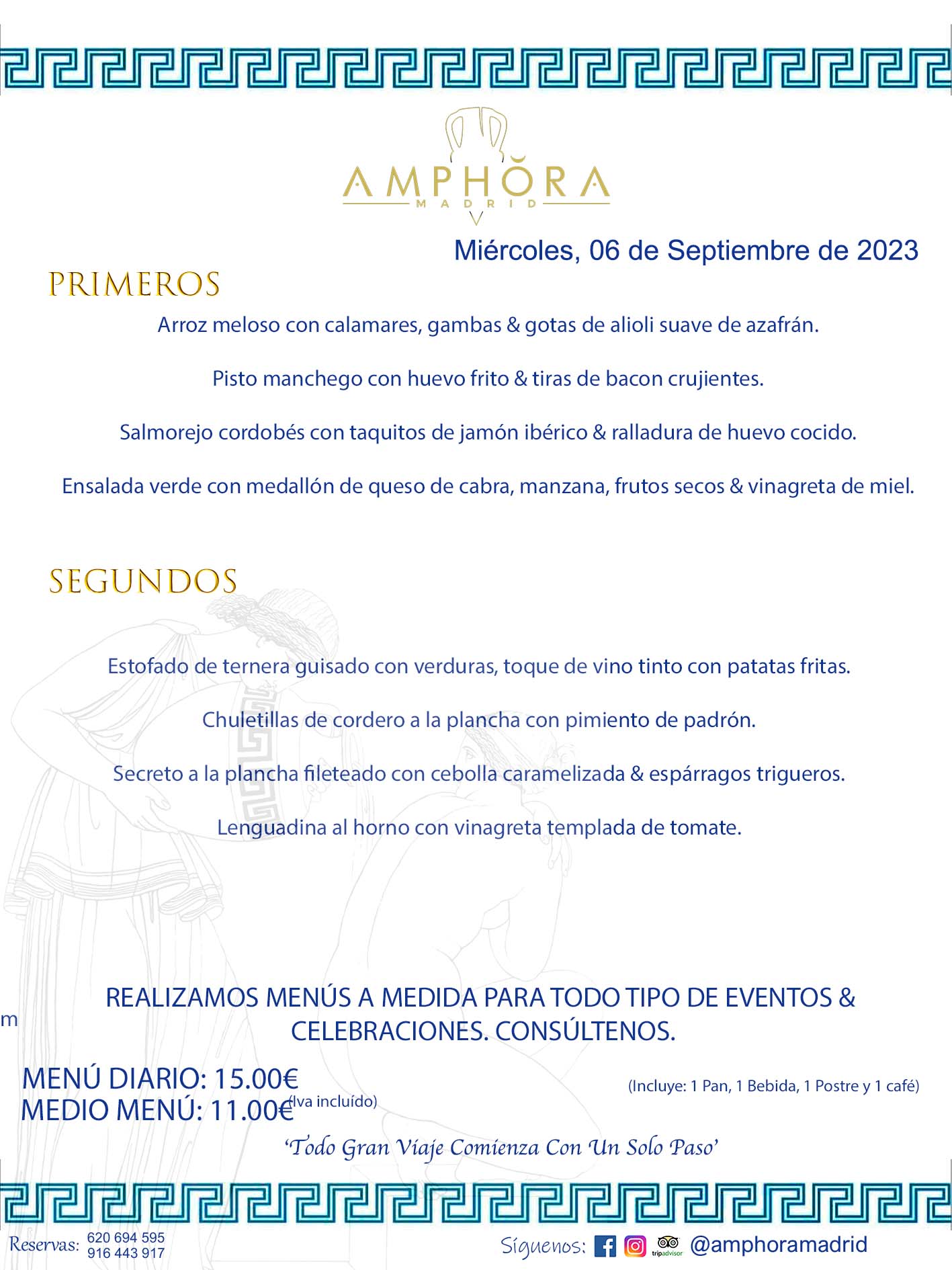 MENÚS DEL DÍA ALCORCÓN MENÚ DEL MIÉRCOLES 6 DE SEPTIEMBRE DE 2023 MENÚS DIARIOS MEJORES MENÚS RESTAURANTES ALCORCÓN RESTAURANTE AMPHORA TERRAZA EN ALCORCÓN (DISPONEMOS DE UNA GRAN TERRAZA) Av. Leganés, 54 28923 · Alcorcón · Madrid · España. 91 644 39 17 620 694 595 También realizamos menús especiales a medida personalizados a grupos para todo tipo de eventos, como celebraciones, comidas o cenas de empresas, bautizos, bodas, cumpleaños, cenas o comidas de navidad 2023 2024, etc. Consúltenos o visite nuestras excelentes y amplias instalaciones y les prepararemos el menú más ajustado a sus necesidades y presupuesto. #RestaurantesEventos #RestaurantesMenúsCelebraciones #RestaurantesSalonesBodasBautizosComuniones #MenúsEspecialesparaEventosAlcorcón #MenúsCelebracionesAlcorcón #RestaurantesSalonesMenúsEspecialesGrupos #RestaurantesMenúsCumpleaños #ComidasCenasEmpresasAlcorcón #MenúsparaCenasComidasEventosEmpresasMadrid #MejoresTerrazasMadrid #MejorTerrazaAlcorcónMadrid #PresupuestosMenúsBodasComunionesBautizosAlcorcón #RestaurantesSecretosconEncantoMadrid #RestaurantesMenúsCenasComidasGruposEmpresasNavidadesAlcorcon #SalonesComidasCenasEmpresasAlcorcón #MenúsEventos #MenúsBodas #MenúsComuniones #MenúsCumpleaños #MenúsBautizos #MenúsEventosAlcorcón #MenúsBodasAlcorcón #MenúsComunionesAlcorcón #MenúsCumpleañosAlcorcón #MenúsBautizosAlcorcón #MenúsNavidadAlcorcón #MenúsComidasNavidad #MenúsCenasNavidad #SalonesEventosAlcorcón RESTAURANTES ALCORCÓN CELEBRACIONES EVENTOS CUMPLEAÑOS BODAS COMUNIONES BAUTIZOS, MENÚS ESPECIALES A MEDIDA PARA REUNIONES FAMILIARES EVENTOS CELEBRACIONES BODAS COMUNIONES BAUTIZOS EN ALCORCÓN, RESTAURANTES SALONES GRUPOS COMIDAS CENAS EN ALCORCÓN, RESTAURANTES COMIDAS CENAS EMPRESA ALCORCÓN MADRID, MEJORES TERRAZAS ALCORCÓN, MEJOR TERRAZA ALCORCÓN, RESTAURANTES SECRETOS CON ENCANTO EN MADRID, RESTAURANTES MENUS GRUPOS ESPECIALES COMIDAS CENAS EMPRESAS NAVIDADES ALCORCÓN, CONSÚLTE NUESTROS MENÚS A MEDIDA PARA EVENTOS - REALIZAMOS MENÚS A MEDIDA PARA BODAS, COMUNIONES, BAUTIZOS, CUMPLEAÑOS, CENAS COMIDAS DE EMPRESAS, ETC - NUESTRO RESTAURANTE DIPONE DE UNA EXTRAORDINARIA TERRAZA PARA TODO TIPO DE EVENTOS - NUESTROS SALONES INTERIORES SE ADAPTAN A TODO DE EVENTOS, YA SEAN PARTICULARES COMO DE EMPRESAS - RESTAURANTE PREPARADO PARA TODO TIPO DE EVENTOS DE CLIENTES DE LA ZONA SUR SUROESTE DE MADRID COMO ALCORCÓN MÓSTOLES FUENLABRADA VILLAVICIOSA DE ODÓN POZUELO DE ALARCÓN GETAFE LAS ROZAS MAJADAHONDA - UNO DE LOS MEJORES RESTAURANTES DE MADRID PARA COMER O CENAR A LA CARTA O CON NUESTROS MENÚS - CELEBRE CON NOSOTROS SUS REUNIONES FAMILIARES CUMPLEAÑOS BAUTIZOS COMUNIONES BODAS PRESENTACIONES ETC. PUES SERÁN UN ÉXITO - MEJORES RESTAURANTES SALONES CELEBRACIONES EN ALCORCÓN -RESTAURANTES MENUS GRUPOS COMIDAS CENAS REUNIONES EMPRESAS NAVIDADES 2023 2024 ALCORCÓN ZONA SUR MADRID.