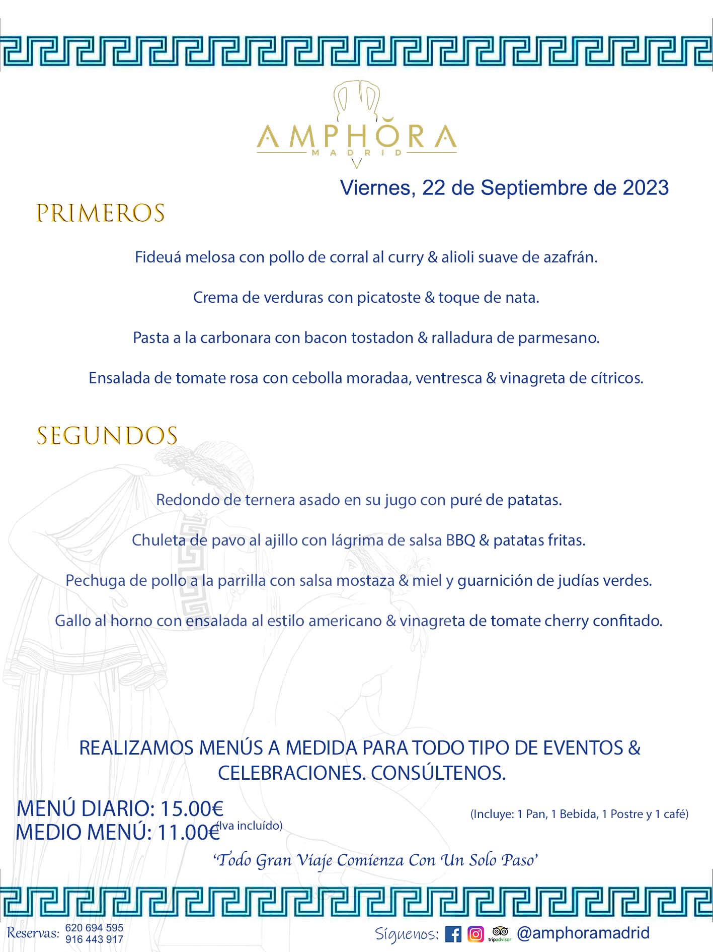 MENÚS DEL DÍA ALCORCÓN MENÚ DEL VIERNES 22 DE SEPTIEMBRE DE 2023 MENÚS DIARIOS MEJORES MENÚS RESTAURANTES ALCORCÓN RESTAURANTE AMPHORA TERRAZA EN ALCORCÓN (DISPONEMOS DE UNA GRAN TERRAZA) Av. Leganés, 54 28923 · Alcorcón · Madrid · España. 91 644 39 17 620 694 595 También realizamos menús especiales a medida personalizados a grupos para todo tipo de eventos, como celebraciones, comidas o cenas de empresas, bautizos, bodas, cumpleaños, cenas o comidas de navidad 2023 2024, etc. Consúltenos o visite nuestras excelentes y amplias instalaciones y les prepararemos el menú más ajustado a sus necesidades y presupuesto. #RestaurantesEventos #RestaurantesMenúsCelebraciones #RestaurantesSalonesBodasBautizosComuniones #MenúsEspecialesparaEventosAlcorcón #MenúsCelebracionesAlcorcón #RestaurantesSalonesMenúsEspecialesGrupos #RestaurantesMenúsCumpleaños #ComidasCenasEmpresasAlcorcón #MenúsparaCenasComidasEventosEmpresasMadrid #MejoresTerrazasMadrid #MejorTerrazaAlcorcónMadrid #PresupuestosMenúsBodasComunionesBautizosAlcorcón #RestaurantesSecretosconEncantoMadrid #RestaurantesMenúsCenasComidasGruposEmpresasNavidadesAlcorcon #SalonesComidasCenasEmpresasAlcorcón #MenúsEventos #MenúsBodas #MenúsComuniones #MenúsCumpleaños #MenúsBautizos #MenúsEventosAlcorcón #MenúsBodasAlcorcón #MenúsComunionesAlcorcón #MenúsCumpleañosAlcorcón #MenúsBautizosAlcorcón #MenúsNavidadAlcorcón #MenúsComidasNavidad #MenúsCenasNavidad #SalonesEventosAlcorcón RESTAURANTES ALCORCÓN CELEBRACIONES EVENTOS CUMPLEAÑOS BODAS COMUNIONES BAUTIZOS, MENÚS ESPECIALES A MEDIDA PARA REUNIONES FAMILIARES EVENTOS CELEBRACIONES BODAS COMUNIONES BAUTIZOS EN ALCORCÓN, RESTAURANTES SALONES GRUPOS COMIDAS CENAS EN ALCORCÓN, RESTAURANTES COMIDAS CENAS EMPRESA ALCORCÓN MADRID, MEJORES TERRAZAS ALCORCÓN, MEJOR TERRAZA ALCORCÓN, RESTAURANTES SECRETOS CON ENCANTO EN MADRID, RESTAURANTES MENUS GRUPOS ESPECIALES COMIDAS CENAS EMPRESAS NAVIDADES ALCORCÓN, CONSÚLTE NUESTROS MENÚS A MEDIDA PARA EVENTOS - REALIZAMOS MENÚS A MEDIDA PARA BODAS, COMUNIONES, BAUTIZOS, CUMPLEAÑOS, CENAS COMIDAS DE EMPRESAS, ETC - NUESTRO RESTAURANTE DIPONE DE UNA EXTRAORDINARIA TERRAZA PARA TODO TIPO DE EVENTOS - NUESTROS SALONES INTERIORES SE ADAPTAN A TODO DE EVENTOS, YA SEAN PARTICULARES COMO DE EMPRESAS - RESTAURANTE PREPARADO PARA TODO TIPO DE EVENTOS DE CLIENTES DE LA ZONA SUR SUROESTE DE MADRID COMO ALCORCÓN MÓSTOLES FUENLABRADA VILLAVICIOSA DE ODÓN POZUELO DE ALARCÓN GETAFE LAS ROZAS MAJADAHONDA - UNO DE LOS MEJORES RESTAURANTES DE MADRID PARA COMER O CENAR A LA CARTA O CON NUESTROS MENÚS - CELEBRE CON NOSOTROS SUS REUNIONES FAMILIARES CUMPLEAÑOS BAUTIZOS COMUNIONES BODAS PRESENTACIONES ETC. PUES SERÁN UN ÉXITO - MEJORES RESTAURANTES SALONES CELEBRACIONES EN ALCORCÓN -RESTAURANTES MENUS GRUPOS COMIDAS CENAS REUNIONES EMPRESAS NAVIDADES 2023 2024 ALCORCÓN ZONA SUR MADRID.