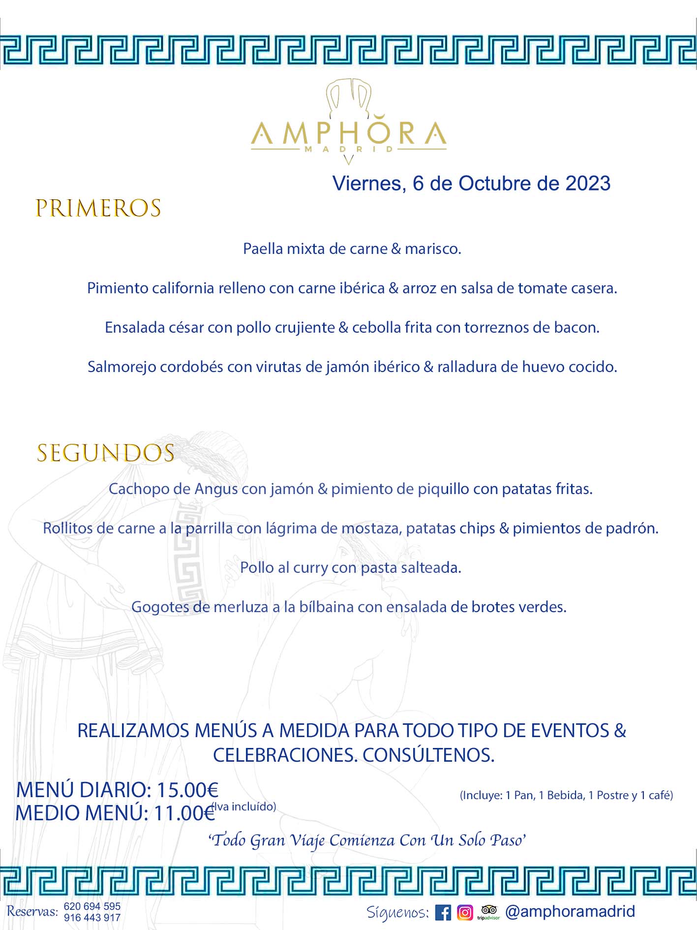 MENÚS DEL DÍA ALCORCÓN MENÚ DEL VIERNES 6 DE OCTUBRE DE 2023 MENÚS DIARIOS MEJORES MENÚS RESTAURANTES ALCORCÓN RESTAURANTE AMPHORA TERRAZA EN ALCORCÓN (DISPONEMOS DE UNA GRAN TERRAZA) Av. Leganés, 54 28923 · Alcorcón · Madrid · España. 91 644 39 17 620 694 595 También realizamos menús especiales a medida personalizados a grupos para todo tipo de eventos, como celebraciones, comidas o cenas de empresas, bautizos, bodas, cumpleaños, cenas o comidas de navidad 2023 2024, etc. Consúltenos o visite nuestras excelentes y amplias instalaciones y les prepararemos el menú más ajustado a sus necesidades y presupuesto. #RestaurantesEventos #RestaurantesMenúsCelebraciones #RestaurantesSalonesBodasBautizosComuniones #MenúsEspecialesparaEventosAlcorcón #MenúsCelebracionesAlcorcón #RestaurantesSalonesMenúsEspecialesGrupos #RestaurantesMenúsCumpleaños #ComidasCenasEmpresasAlcorcón #MenúsparaCenasComidasEventosEmpresasMadrid #MejoresTerrazasMadrid #MejorTerrazaAlcorcónMadrid #PresupuestosMenúsBodasComunionesBautizosAlcorcón #RestaurantesSecretosconEncantoMadrid #RestaurantesMenúsCenasComidasGruposEmpresasNavidadesAlcorcon #SalonesComidasCenasEmpresasAlcorcón #MenúsEventos #MenúsBodas #MenúsComuniones #MenúsCumpleaños #MenúsBautizos #MenúsEventosAlcorcón #MenúsBodasAlcorcón #MenúsComunionesAlcorcón #MenúsCumpleañosAlcorcón #MenúsBautizosAlcorcón #MenúsNavidadAlcorcón #MenúsComidasNavidad #MenúsCenasNavidad #SalonesEventosAlcorcón RESTAURANTES ALCORCÓN CELEBRACIONES EVENTOS CUMPLEAÑOS BODAS COMUNIONES BAUTIZOS, MENÚS ESPECIALES A MEDIDA PARA REUNIONES FAMILIARES EVENTOS CELEBRACIONES BODAS COMUNIONES BAUTIZOS EN ALCORCÓN, RESTAURANTES SALONES GRUPOS COMIDAS CENAS EN ALCORCÓN, RESTAURANTES COMIDAS CENAS EMPRESA ALCORCÓN MADRID, MEJORES TERRAZAS ALCORCÓN, MEJOR TERRAZA ALCORCÓN, RESTAURANTES SECRETOS CON ENCANTO EN MADRID, RESTAURANTES MENUS GRUPOS ESPECIALES COMIDAS CENAS EMPRESAS NAVIDADES ALCORCÓN, CONSÚLTE NUESTROS MENÚS A MEDIDA PARA EVENTOS - REALIZAMOS MENÚS A MEDIDA PARA BODAS, COMUNIONES, BAUTIZOS, CUMPLEAÑOS, CENAS COMIDAS DE EMPRESAS, ETC - NUESTRO RESTAURANTE DIPONE DE UNA EXTRAORDINARIA TERRAZA PARA TODO TIPO DE EVENTOS - NUESTROS SALONES INTERIORES SE ADAPTAN A TODO DE EVENTOS, YA SEAN PARTICULARES COMO DE EMPRESAS - RESTAURANTE PREPARADO PARA TODO TIPO DE EVENTOS DE CLIENTES DE LA ZONA SUR SUROESTE DE MADRID COMO ALCORCÓN MÓSTOLES FUENLABRADA VILLAVICIOSA DE ODÓN POZUELO DE ALARCÓN GETAFE LAS ROZAS MAJADAHONDA - UNO DE LOS MEJORES RESTAURANTES DE MADRID PARA COMER O CENAR A LA CARTA O CON NUESTROS MENÚS - CELEBRE CON NOSOTROS SUS REUNIONES FAMILIARES CUMPLEAÑOS BAUTIZOS COMUNIONES BODAS PRESENTACIONES ETC. PUES SERÁN UN ÉXITO - MEJORES RESTAURANTES SALONES CELEBRACIONES EN ALCORCÓN -RESTAURANTES MENUS GRUPOS COMIDAS CENAS REUNIONES EMPRESAS NAVIDADES 2023 2024 ALCORCÓN ZONA SUR MADRID.