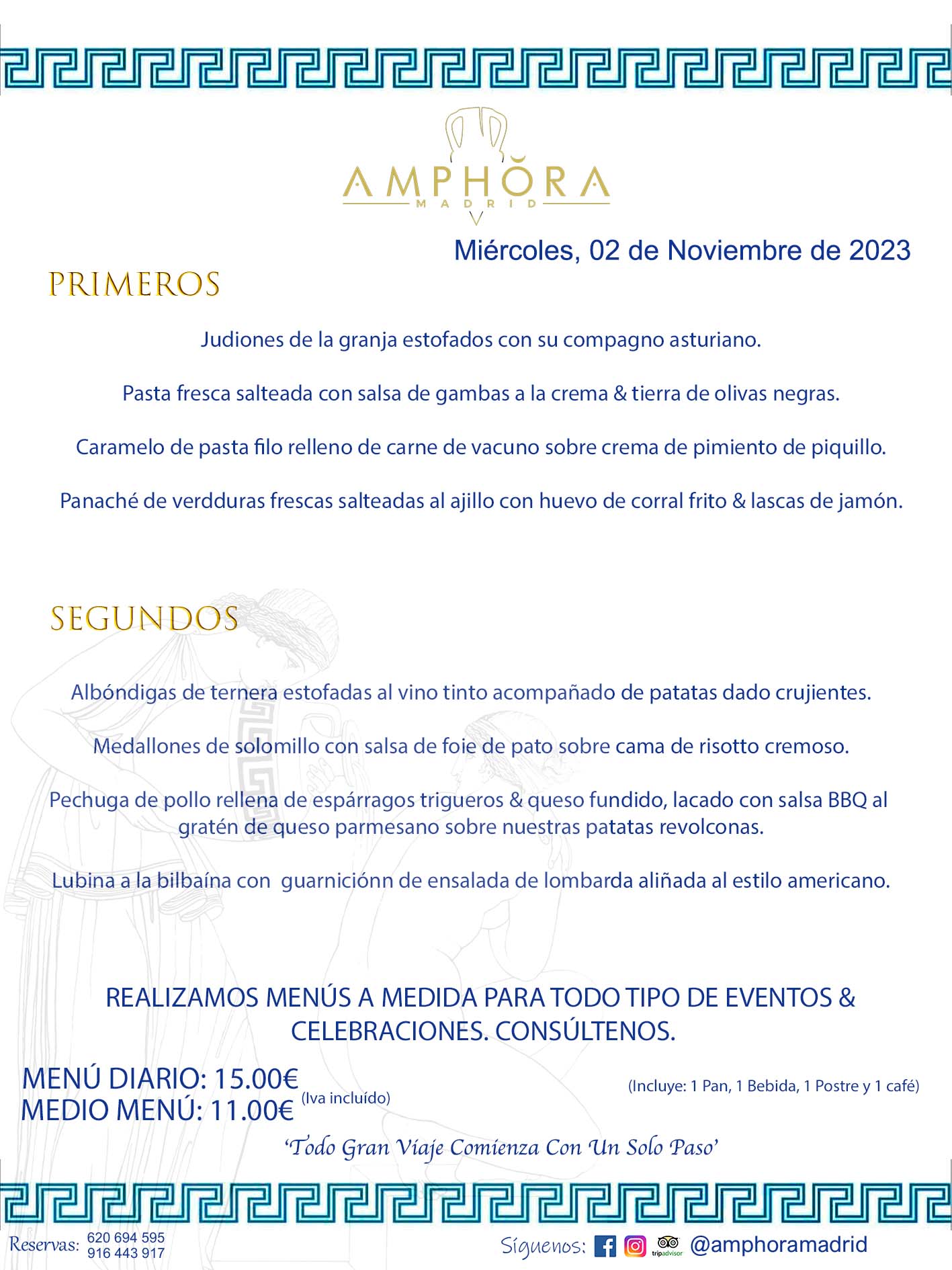 MENÚS DEL DÍA ALCORCÓN MENÚ DEL JUEVES 2 DE NOVIEMBRE DE 2023 MENÚS DIARIOS MEJORES MENÚS RESTAURANTES ALCORCÓN RESTAURANTE AMPHORA TERRAZA EN ALCORCÓN (DISPONEMOS DE UNA GRAN TERRAZA) Av. Leganés, 54 28923 · Alcorcón · Madrid · España. 91 644 39 17 620 694 595 También realizamos menús especiales a medida personalizados a grupos para todo tipo de eventos, como celebraciones, comidas o cenas de empresas, bautizos, bodas, cumpleaños, cenas o comidas de navidad 2023 2024, etc. Consúltenos o visite nuestras excelentes y amplias instalaciones y les prepararemos el menú más ajustado a sus necesidades y presupuesto. #RestaurantesEventos #RestaurantesMenúsCelebraciones #RestaurantesSalonesBodasBautizosComuniones #MenúsEspecialesparaEventosAlcorcón #MenúsCelebracionesAlcorcón #RestaurantesSalonesMenúsEspecialesGrupos #RestaurantesMenúsCumpleaños #ComidasCenasEmpresasAlcorcón #MenúsparaCenasComidasEventosEmpresasMadrid #MejoresTerrazasMadrid #MejorTerrazaAlcorcónMadrid #PresupuestosMenúsBodasComunionesBautizosAlcorcón #RestaurantesSecretosconEncantoMadrid #RestaurantesMenúsCenasComidasGruposEmpresasNavidadesAlcorcon #SalonesComidasCenasEmpresasAlcorcón #MenúsEventos #MenúsBodas #MenúsComuniones #MenúsCumpleaños #MenúsBautizos #MenúsEventosAlcorcón #MenúsBodasAlcorcón #MenúsComunionesAlcorcón #MenúsCumpleañosAlcorcón #MenúsBautizosAlcorcón #MenúsNavidadAlcorcón #MenúsComidasNavidad #MenúsCenasNavidad #SalonesEventosAlcorcón RESTAURANTES ALCORCÓN CELEBRACIONES EVENTOS CUMPLEAÑOS BODAS COMUNIONES BAUTIZOS, MENÚS ESPECIALES A MEDIDA PARA REUNIONES FAMILIARES EVENTOS CELEBRACIONES BODAS COMUNIONES BAUTIZOS EN ALCORCÓN, RESTAURANTES SALONES GRUPOS COMIDAS CENAS EN ALCORCÓN, RESTAURANTES COMIDAS CENAS EMPRESA ALCORCÓN MADRID, MEJORES TERRAZAS ALCORCÓN, MEJOR TERRAZA ALCORCÓN, RESTAURANTES SECRETOS CON ENCANTO EN MADRID, RESTAURANTES MENUS GRUPOS ESPECIALES COMIDAS CENAS EMPRESAS NAVIDADES ALCORCÓN, CONSÚLTE NUESTROS MENÚS A MEDIDA PARA EVENTOS - REALIZAMOS MENÚS A MEDIDA PARA BODAS, COMUNIONES, BAUTIZOS, CUMPLEAÑOS, CENAS COMIDAS DE EMPRESAS, ETC - NUESTRO RESTAURANTE DIPONE DE UNA EXTRAORDINARIA TERRAZA PARA TODO TIPO DE EVENTOS - NUESTROS SALONES INTERIORES SE ADAPTAN A TODO DE EVENTOS, YA SEAN PARTICULARES COMO DE EMPRESAS - RESTAURANTE PREPARADO PARA TODO TIPO DE EVENTOS DE CLIENTES DE LA ZONA SUR SUROESTE DE MADRID COMO ALCORCÓN MÓSTOLES FUENLABRADA VILLAVICIOSA DE ODÓN POZUELO DE ALARCÓN GETAFE LAS ROZAS MAJADAHONDA - UNO DE LOS MEJORES RESTAURANTES DE MADRID PARA COMER O CENAR A LA CARTA O CON NUESTROS MENÚS - CELEBRE CON NOSOTROS SUS REUNIONES FAMILIARES CUMPLEAÑOS BAUTIZOS COMUNIONES BODAS PRESENTACIONES ETC. PUES SERÁN UN ÉXITO - MEJORES RESTAURANTES SALONES CELEBRACIONES EN ALCORCÓN -RESTAURANTES MENUS GRUPOS COMIDAS CENAS REUNIONES EMPRESAS NAVIDADES 2023 2024 ALCORCÓN ZONA SUR MADRID.