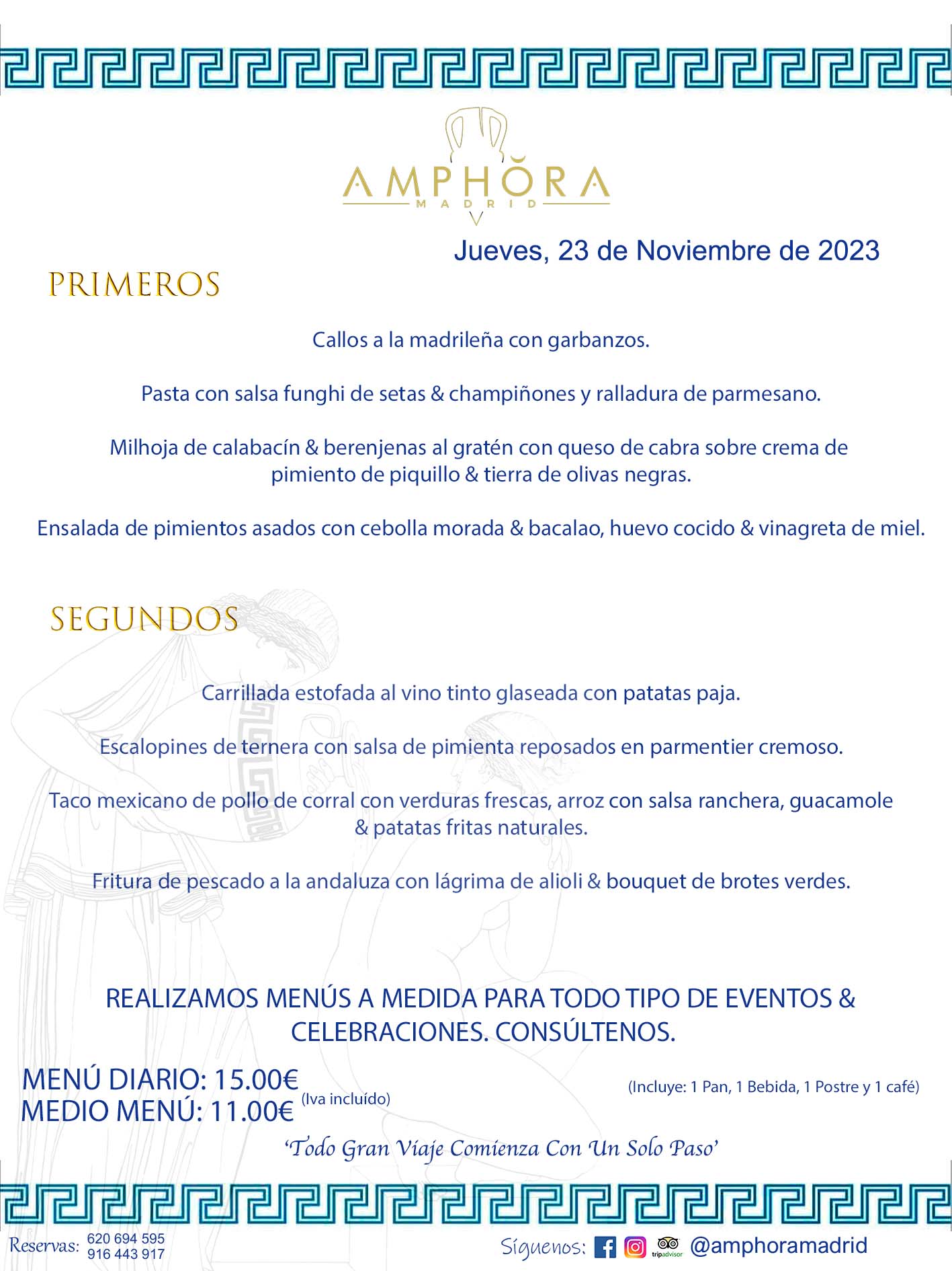 MENÚS DEL DÍA ALCORCÓN MENÚ DEL JUEVES 23 DE NOVIEMBRE DE 2023 MENÚS DIARIOS MEJORES MENÚS RESTAURANTES ALCORCÓN RESTAURANTE AMPHORA TERRAZA EN ALCORCÓN (DISPONEMOS DE UNA GRAN TERRAZA) Av. Leganés, 54 28923 · Alcorcón · Madrid · España. 91 644 39 17 620 694 595 También realizamos menús especiales a medida personalizados a grupos para todo tipo de eventos, como celebraciones, comidas o cenas de empresas, bautizos, bodas, cumpleaños, cenas o comidas de navidad 2023 2024, etc. Consúltenos o visite nuestras excelentes y amplias instalaciones y les prepararemos el menú más ajustado a sus necesidades y presupuesto. #RestaurantesEventos #RestaurantesMenúsCelebraciones #RestaurantesSalonesBodasBautizosComuniones #MenúsEspecialesparaEventosAlcorcón #MenúsCelebracionesAlcorcón #RestaurantesSalonesMenúsEspecialesGrupos #RestaurantesMenúsCumpleaños #ComidasCenasEmpresasAlcorcón #MenúsparaCenasComidasEventosEmpresasMadrid #MejoresTerrazasMadrid #MejorTerrazaAlcorcónMadrid #PresupuestosMenúsBodasComunionesBautizosAlcorcón #RestaurantesSecretosconEncantoMadrid #RestaurantesMenúsCenasComidasGruposEmpresasNavidadesAlcorcon #SalonesComidasCenasEmpresasAlcorcón #MenúsEventos #MenúsBodas #MenúsComuniones #MenúsCumpleaños #MenúsBautizos #MenúsEventosAlcorcón #MenúsBodasAlcorcón #MenúsComunionesAlcorcón #MenúsCumpleañosAlcorcón #MenúsBautizosAlcorcón #MenúsNavidadAlcorcón #MenúsComidasNavidad #MenúsCenasNavidad #SalonesEventosAlcorcón RESTAURANTES ALCORCÓN CELEBRACIONES EVENTOS CUMPLEAÑOS BODAS COMUNIONES BAUTIZOS, MENÚS ESPECIALES A MEDIDA PARA REUNIONES FAMILIARES EVENTOS CELEBRACIONES BODAS COMUNIONES BAUTIZOS EN ALCORCÓN, RESTAURANTES SALONES GRUPOS COMIDAS CENAS EN ALCORCÓN, RESTAURANTES COMIDAS CENAS EMPRESA ALCORCÓN MADRID, MEJORES TERRAZAS ALCORCÓN, MEJOR TERRAZA ALCORCÓN, RESTAURANTES SECRETOS CON ENCANTO EN MADRID, RESTAURANTES MENUS GRUPOS ESPECIALES COMIDAS CENAS EMPRESAS NAVIDADES ALCORCÓN, CONSÚLTE NUESTROS MENÚS A MEDIDA PARA EVENTOS - REALIZAMOS MENÚS A MEDIDA PARA BODAS, COMUNIONES, BAUTIZOS, CUMPLEAÑOS, CENAS COMIDAS DE EMPRESAS, ETC - NUESTRO RESTAURANTE DIPONE DE UNA EXTRAORDINARIA TERRAZA PARA TODO TIPO DE EVENTOS - NUESTROS SALONES INTERIORES SE ADAPTAN A TODO DE EVENTOS, YA SEAN PARTICULARES COMO DE EMPRESAS - RESTAURANTE PREPARADO PARA TODO TIPO DE EVENTOS DE CLIENTES DE LA ZONA SUR SUROESTE DE MADRID COMO ALCORCÓN MÓSTOLES FUENLABRADA VILLAVICIOSA DE ODÓN POZUELO DE ALARCÓN GETAFE LAS ROZAS MAJADAHONDA - UNO DE LOS MEJORES RESTAURANTES DE MADRID PARA COMER O CENAR A LA CARTA O CON NUESTROS MENÚS - CELEBRE CON NOSOTROS SUS REUNIONES FAMILIARES CUMPLEAÑOS BAUTIZOS COMUNIONES BODAS PRESENTACIONES ETC. PUES SERÁN UN ÉXITO - MEJORES RESTAURANTES SALONES CELEBRACIONES EN ALCORCÓN -RESTAURANTES MENUS GRUPOS COMIDAS CENAS REUNIONES EMPRESAS NAVIDADES 2023 2024 ALCORCÓN ZONA SUR MADRID.