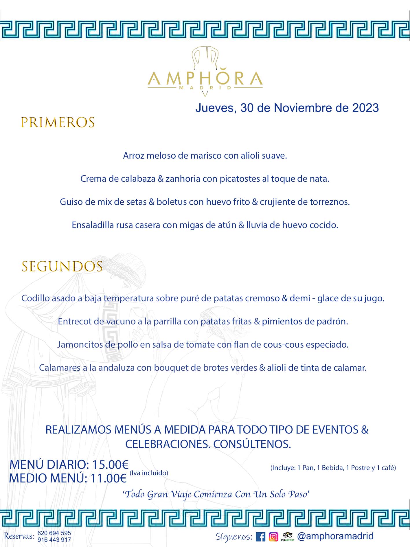 MENÚS DEL DÍA ALCORCÓN MENÚ DEL JUEVES 30 DE NOVIEMBRE DE 2023 MENÚS DIARIOS MEJORES MENÚS RESTAURANTES ALCORCÓN RESTAURANTE AMPHORA TERRAZA EN ALCORCÓN (DISPONEMOS DE UNA GRAN TERRAZA) Av. Leganés, 54 28923 · Alcorcón · Madrid · España. 91 644 39 17 620 694 595 También realizamos menús especiales a medida personalizados a grupos para todo tipo de eventos, como celebraciones, comidas o cenas de empresas, bautizos, bodas, cumpleaños, cenas o comidas de navidad 2023 2024, etc. Consúltenos o visite nuestras excelentes y amplias instalaciones y les prepararemos el menú más ajustado a sus necesidades y presupuesto. #RestaurantesEventos #RestaurantesMenúsCelebraciones #RestaurantesSalonesBodasBautizosComuniones #MenúsEspecialesparaEventosAlcorcón #MenúsCelebracionesAlcorcón #RestaurantesSalonesMenúsEspecialesGrupos #RestaurantesMenúsCumpleaños #ComidasCenasEmpresasAlcorcón #MenúsparaCenasComidasEventosEmpresasMadrid #MejoresTerrazasMadrid #MejorTerrazaAlcorcónMadrid #PresupuestosMenúsBodasComunionesBautizosAlcorcón #RestaurantesSecretosconEncantoMadrid #RestaurantesMenúsCenasComidasGruposEmpresasNavidadesAlcorcon #SalonesComidasCenasEmpresasAlcorcón #MenúsEventos #MenúsBodas #MenúsComuniones #MenúsCumpleaños #MenúsBautizos #MenúsEventosAlcorcón #MenúsBodasAlcorcón #MenúsComunionesAlcorcón #MenúsCumpleañosAlcorcón #MenúsBautizosAlcorcón #MenúsNavidadAlcorcón #MenúsComidasNavidad #MenúsCenasNavidad #SalonesEventosAlcorcón RESTAURANTES ALCORCÓN CELEBRACIONES EVENTOS CUMPLEAÑOS BODAS COMUNIONES BAUTIZOS, MENÚS ESPECIALES A MEDIDA PARA REUNIONES FAMILIARES EVENTOS CELEBRACIONES BODAS COMUNIONES BAUTIZOS EN ALCORCÓN, RESTAURANTES SALONES GRUPOS COMIDAS CENAS EN ALCORCÓN, RESTAURANTES COMIDAS CENAS EMPRESA ALCORCÓN MADRID, MEJORES TERRAZAS ALCORCÓN, MEJOR TERRAZA ALCORCÓN, RESTAURANTES SECRETOS CON ENCANTO EN MADRID, RESTAURANTES MENUS GRUPOS ESPECIALES COMIDAS CENAS EMPRESAS NAVIDADES ALCORCÓN, CONSÚLTE NUESTROS MENÚS A MEDIDA PARA EVENTOS - REALIZAMOS MENÚS A MEDIDA PARA BODAS, COMUNIONES, BAUTIZOS, CUMPLEAÑOS, CENAS COMIDAS DE EMPRESAS, ETC - NUESTRO RESTAURANTE DIPONE DE UNA EXTRAORDINARIA TERRAZA PARA TODO TIPO DE EVENTOS - NUESTROS SALONES INTERIORES SE ADAPTAN A TODO DE EVENTOS, YA SEAN PARTICULARES COMO DE EMPRESAS - RESTAURANTE PREPARADO PARA TODO TIPO DE EVENTOS DE CLIENTES DE LA ZONA SUR SUROESTE DE MADRID COMO ALCORCÓN MÓSTOLES FUENLABRADA VILLAVICIOSA DE ODÓN POZUELO DE ALARCÓN GETAFE LAS ROZAS MAJADAHONDA - UNO DE LOS MEJORES RESTAURANTES DE MADRID PARA COMER O CENAR A LA CARTA O CON NUESTROS MENÚS - CELEBRE CON NOSOTROS SUS REUNIONES FAMILIARES CUMPLEAÑOS BAUTIZOS COMUNIONES BODAS PRESENTACIONES ETC. PUES SERÁN UN ÉXITO - MEJORES RESTAURANTES SALONES CELEBRACIONES EN ALCORCÓN -RESTAURANTES MENUS GRUPOS COMIDAS CENAS REUNIONES EMPRESAS NAVIDADES 2023 2024 ALCORCÓN ZONA SUR MADRID.