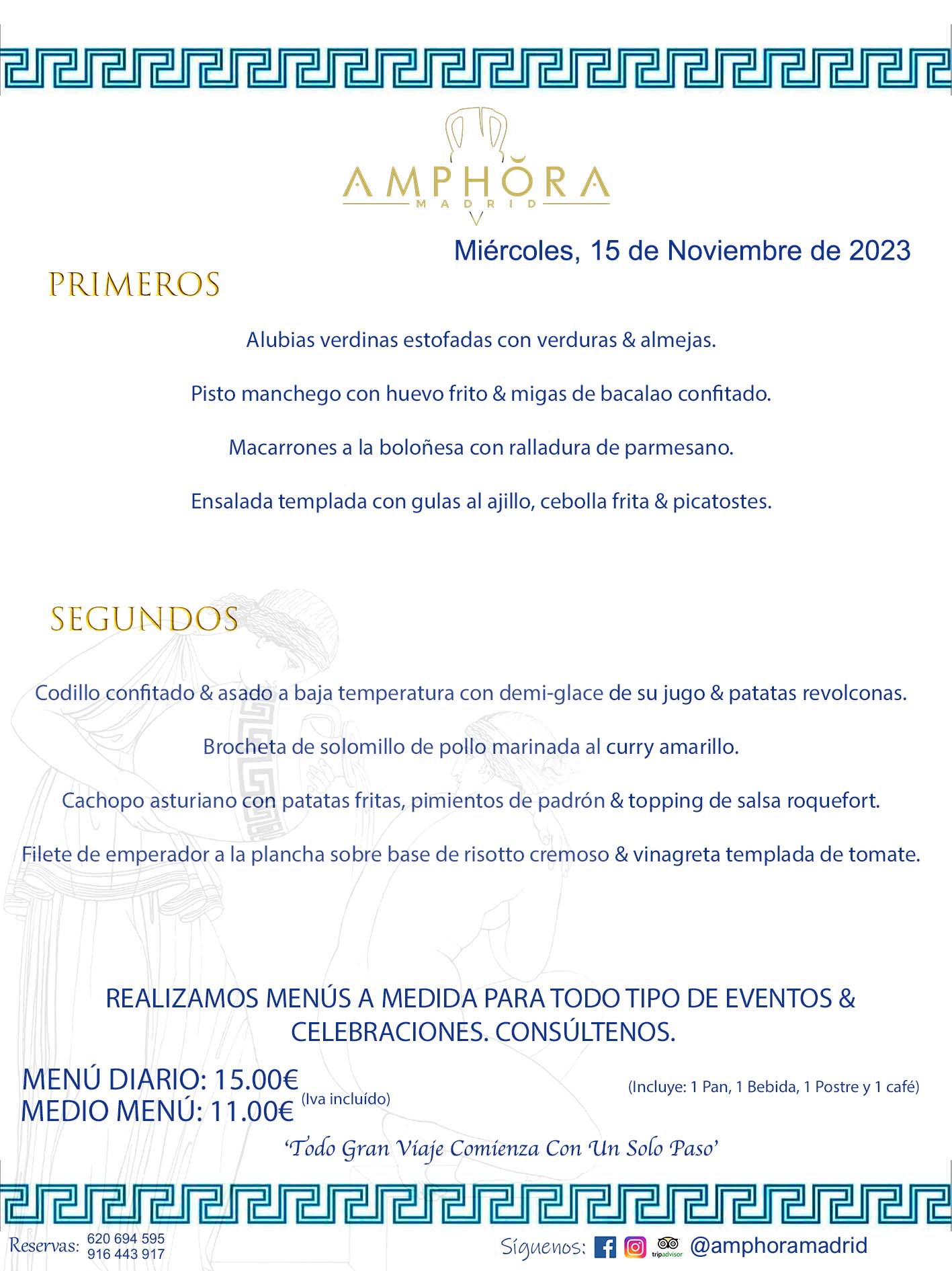 MENÚS DEL DÍA ALCORCÓN MENÚ DEL MIÉRCOLES 15 DE NOVIEMBRE DE 2023 MENÚS DIARIOS MEJORES MENÚS RESTAURANTES ALCORCÓN RESTAURANTE AMPHORA TERRAZA EN ALCORCÓN (DISPONEMOS DE UNA GRAN TERRAZA) Av. Leganés, 54 28923 · Alcorcón · Madrid · España. 91 644 39 17 620 694 595 También realizamos menús especiales a medida personalizados a grupos para todo tipo de eventos, como celebraciones, comidas o cenas de empresas, bautizos, bodas, cumpleaños, cenas o comidas de navidad 2023 2024, etc. Consúltenos o visite nuestras excelentes y amplias instalaciones y les prepararemos el menú más ajustado a sus necesidades y presupuesto. #RestaurantesEventos #RestaurantesMenúsCelebraciones #RestaurantesSalonesBodasBautizosComuniones #MenúsEspecialesparaEventosAlcorcón #MenúsCelebracionesAlcorcón #RestaurantesSalonesMenúsEspecialesGrupos #RestaurantesMenúsCumpleaños #ComidasCenasEmpresasAlcorcón #MenúsparaCenasComidasEventosEmpresasMadrid #MejoresTerrazasMadrid #MejorTerrazaAlcorcónMadrid #PresupuestosMenúsBodasComunionesBautizosAlcorcón #RestaurantesSecretosconEncantoMadrid #RestaurantesMenúsCenasComidasGruposEmpresasNavidadesAlcorcon #SalonesComidasCenasEmpresasAlcorcón #MenúsEventos #MenúsBodas #MenúsComuniones #MenúsCumpleaños #MenúsBautizos #MenúsEventosAlcorcón #MenúsBodasAlcorcón #MenúsComunionesAlcorcón #MenúsCumpleañosAlcorcón #MenúsBautizosAlcorcón #MenúsNavidadAlcorcón #MenúsComidasNavidad #MenúsCenasNavidad #SalonesEventosAlcorcón RESTAURANTES ALCORCÓN CELEBRACIONES EVENTOS CUMPLEAÑOS BODAS COMUNIONES BAUTIZOS, MENÚS ESPECIALES A MEDIDA PARA REUNIONES FAMILIARES EVENTOS CELEBRACIONES BODAS COMUNIONES BAUTIZOS EN ALCORCÓN, RESTAURANTES SALONES GRUPOS COMIDAS CENAS EN ALCORCÓN, RESTAURANTES COMIDAS CENAS EMPRESA ALCORCÓN MADRID, MEJORES TERRAZAS ALCORCÓN, MEJOR TERRAZA ALCORCÓN, RESTAURANTES SECRETOS CON ENCANTO EN MADRID, RESTAURANTES MENUS GRUPOS ESPECIALES COMIDAS CENAS EMPRESAS NAVIDADES ALCORCÓN, CONSÚLTE NUESTROS MENÚS A MEDIDA PARA EVENTOS - REALIZAMOS MENÚS A MEDIDA PARA BODAS, COMUNIONES, BAUTIZOS, CUMPLEAÑOS, CENAS COMIDAS DE EMPRESAS, ETC - NUESTRO RESTAURANTE DIPONE DE UNA EXTRAORDINARIA TERRAZA PARA TODO TIPO DE EVENTOS - NUESTROS SALONES INTERIORES SE ADAPTAN A TODO DE EVENTOS, YA SEAN PARTICULARES COMO DE EMPRESAS - RESTAURANTE PREPARADO PARA TODO TIPO DE EVENTOS DE CLIENTES DE LA ZONA SUR SUROESTE DE MADRID COMO ALCORCÓN MÓSTOLES FUENLABRADA VILLAVICIOSA DE ODÓN POZUELO DE ALARCÓN GETAFE LAS ROZAS MAJADAHONDA - UNO DE LOS MEJORES RESTAURANTES DE MADRID PARA COMER O CENAR A LA CARTA O CON NUESTROS MENÚS - CELEBRE CON NOSOTROS SUS REUNIONES FAMILIARES CUMPLEAÑOS BAUTIZOS COMUNIONES BODAS PRESENTACIONES ETC. PUES SERÁN UN ÉXITO - MEJORES RESTAURANTES SALONES CELEBRACIONES EN ALCORCÓN -RESTAURANTES MENUS GRUPOS COMIDAS CENAS REUNIONES EMPRESAS NAVIDADES 2023 2024 ALCORCÓN ZONA SUR MADRID.