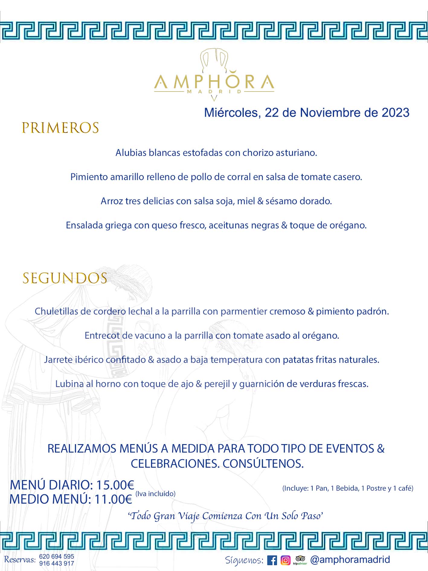 MENÚS DEL DÍA ALCORCÓN MENÚ DEL MIÉRCOLES 22 DE NOVIEMBRE DE 2023 MENÚS DIARIOS MEJORES MENÚS RESTAURANTES ALCORCÓN RESTAURANTE AMPHORA TERRAZA EN ALCORCÓN (DISPONEMOS DE UNA GRAN TERRAZA) Av. Leganés, 54 28923 · Alcorcón · Madrid · España. 91 644 39 17 620 694 595 También realizamos menús especiales a medida personalizados a grupos para todo tipo de eventos, como celebraciones, comidas o cenas de empresas, bautizos, bodas, cumpleaños, cenas o comidas de navidad 2023 2024, etc. Consúltenos o visite nuestras excelentes y amplias instalaciones y les prepararemos el menú más ajustado a sus necesidades y presupuesto. #RestaurantesEventos #RestaurantesMenúsCelebraciones #RestaurantesSalonesBodasBautizosComuniones #MenúsEspecialesparaEventosAlcorcón #MenúsCelebracionesAlcorcón #RestaurantesSalonesMenúsEspecialesGrupos #RestaurantesMenúsCumpleaños #ComidasCenasEmpresasAlcorcón #MenúsparaCenasComidasEventosEmpresasMadrid #MejoresTerrazasMadrid #MejorTerrazaAlcorcónMadrid #PresupuestosMenúsBodasComunionesBautizosAlcorcón #RestaurantesSecretosconEncantoMadrid #RestaurantesMenúsCenasComidasGruposEmpresasNavidadesAlcorcon #SalonesComidasCenasEmpresasAlcorcón #MenúsEventos #MenúsBodas #MenúsComuniones #MenúsCumpleaños #MenúsBautizos #MenúsEventosAlcorcón #MenúsBodasAlcorcón #MenúsComunionesAlcorcón #MenúsCumpleañosAlcorcón #MenúsBautizosAlcorcón #MenúsNavidadAlcorcón #MenúsComidasNavidad #MenúsCenasNavidad #SalonesEventosAlcorcón RESTAURANTES ALCORCÓN CELEBRACIONES EVENTOS CUMPLEAÑOS BODAS COMUNIONES BAUTIZOS, MENÚS ESPECIALES A MEDIDA PARA REUNIONES FAMILIARES EVENTOS CELEBRACIONES BODAS COMUNIONES BAUTIZOS EN ALCORCÓN, RESTAURANTES SALONES GRUPOS COMIDAS CENAS EN ALCORCÓN, RESTAURANTES COMIDAS CENAS EMPRESA ALCORCÓN MADRID, MEJORES TERRAZAS ALCORCÓN, MEJOR TERRAZA ALCORCÓN, RESTAURANTES SECRETOS CON ENCANTO EN MADRID, RESTAURANTES MENUS GRUPOS ESPECIALES COMIDAS CENAS EMPRESAS NAVIDADES ALCORCÓN, CONSÚLTE NUESTROS MENÚS A MEDIDA PARA EVENTOS - REALIZAMOS MENÚS A MEDIDA PARA BODAS, COMUNIONES, BAUTIZOS, CUMPLEAÑOS, CENAS COMIDAS DE EMPRESAS, ETC - NUESTRO RESTAURANTE DIPONE DE UNA EXTRAORDINARIA TERRAZA PARA TODO TIPO DE EVENTOS - NUESTROS SALONES INTERIORES SE ADAPTAN A TODO DE EVENTOS, YA SEAN PARTICULARES COMO DE EMPRESAS - RESTAURANTE PREPARADO PARA TODO TIPO DE EVENTOS DE CLIENTES DE LA ZONA SUR SUROESTE DE MADRID COMO ALCORCÓN MÓSTOLES FUENLABRADA VILLAVICIOSA DE ODÓN POZUELO DE ALARCÓN GETAFE LAS ROZAS MAJADAHONDA - UNO DE LOS MEJORES RESTAURANTES DE MADRID PARA COMER O CENAR A LA CARTA O CON NUESTROS MENÚS - CELEBRE CON NOSOTROS SUS REUNIONES FAMILIARES CUMPLEAÑOS BAUTIZOS COMUNIONES BODAS PRESENTACIONES ETC. PUES SERÁN UN ÉXITO - MEJORES RESTAURANTES SALONES CELEBRACIONES EN ALCORCÓN -RESTAURANTES MENUS GRUPOS COMIDAS CENAS REUNIONES EMPRESAS NAVIDADES 2023 2024 ALCORCÓN ZONA SUR MADRID.