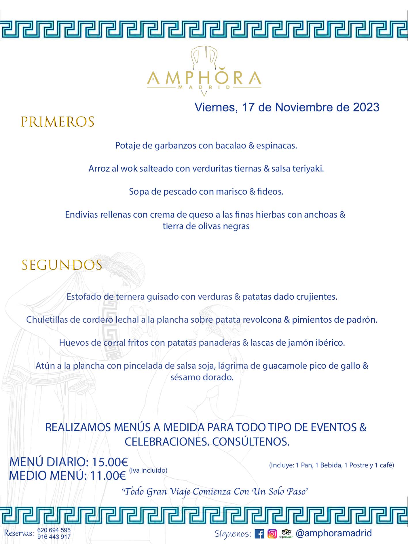 MENÚS DEL DÍA ALCORCÓN MENÚ DEL VIERNES 17 DE NOVIEMBRE DE 2023 MENÚS DIARIOS MEJORES MENÚS RESTAURANTES ALCORCÓN RESTAURANTE AMPHORA TERRAZA EN ALCORCÓN (DISPONEMOS DE UNA GRAN TERRAZA) Av. Leganés, 54 28923 · Alcorcón · Madrid · España. 91 644 39 17 620 694 595 También realizamos menús especiales a medida personalizados a grupos para todo tipo de eventos, como celebraciones, comidas o cenas de empresas, bautizos, bodas, cumpleaños, cenas o comidas de navidad 2023 2024, etc. Consúltenos o visite nuestras excelentes y amplias instalaciones y les prepararemos el menú más ajustado a sus necesidades y presupuesto. #RestaurantesEventos #RestaurantesMenúsCelebraciones #RestaurantesSalonesBodasBautizosComuniones #MenúsEspecialesparaEventosAlcorcón #MenúsCelebracionesAlcorcón #RestaurantesSalonesMenúsEspecialesGrupos #RestaurantesMenúsCumpleaños #ComidasCenasEmpresasAlcorcón #MenúsparaCenasComidasEventosEmpresasMadrid #MejoresTerrazasMadrid #MejorTerrazaAlcorcónMadrid #PresupuestosMenúsBodasComunionesBautizosAlcorcón #RestaurantesSecretosconEncantoMadrid #RestaurantesMenúsCenasComidasGruposEmpresasNavidadesAlcorcon #SalonesComidasCenasEmpresasAlcorcón #MenúsEventos #MenúsBodas #MenúsComuniones #MenúsCumpleaños #MenúsBautizos #MenúsEventosAlcorcón #MenúsBodasAlcorcón #MenúsComunionesAlcorcón #MenúsCumpleañosAlcorcón #MenúsBautizosAlcorcón #MenúsNavidadAlcorcón #MenúsComidasNavidad #MenúsCenasNavidad #SalonesEventosAlcorcón RESTAURANTES ALCORCÓN CELEBRACIONES EVENTOS CUMPLEAÑOS BODAS COMUNIONES BAUTIZOS, MENÚS ESPECIALES A MEDIDA PARA REUNIONES FAMILIARES EVENTOS CELEBRACIONES BODAS COMUNIONES BAUTIZOS EN ALCORCÓN, RESTAURANTES SALONES GRUPOS COMIDAS CENAS EN ALCORCÓN, RESTAURANTES COMIDAS CENAS EMPRESA ALCORCÓN MADRID, MEJORES TERRAZAS ALCORCÓN, MEJOR TERRAZA ALCORCÓN, RESTAURANTES SECRETOS CON ENCANTO EN MADRID, RESTAURANTES MENUS GRUPOS ESPECIALES COMIDAS CENAS EMPRESAS NAVIDADES ALCORCÓN, CONSÚLTE NUESTROS MENÚS A MEDIDA PARA EVENTOS - REALIZAMOS MENÚS A MEDIDA PARA BODAS, COMUNIONES, BAUTIZOS, CUMPLEAÑOS, CENAS COMIDAS DE EMPRESAS, ETC - NUESTRO RESTAURANTE DIPONE DE UNA EXTRAORDINARIA TERRAZA PARA TODO TIPO DE EVENTOS - NUESTROS SALONES INTERIORES SE ADAPTAN A TODO DE EVENTOS, YA SEAN PARTICULARES COMO DE EMPRESAS - RESTAURANTE PREPARADO PARA TODO TIPO DE EVENTOS DE CLIENTES DE LA ZONA SUR SUROESTE DE MADRID COMO ALCORCÓN MÓSTOLES FUENLABRADA VILLAVICIOSA DE ODÓN POZUELO DE ALARCÓN GETAFE LAS ROZAS MAJADAHONDA - UNO DE LOS MEJORES RESTAURANTES DE MADRID PARA COMER O CENAR A LA CARTA O CON NUESTROS MENÚS - CELEBRE CON NOSOTROS SUS REUNIONES FAMILIARES CUMPLEAÑOS BAUTIZOS COMUNIONES BODAS PRESENTACIONES ETC. PUES SERÁN UN ÉXITO - MEJORES RESTAURANTES SALONES CELEBRACIONES EN ALCORCÓN -RESTAURANTES MENUS GRUPOS COMIDAS CENAS REUNIONES EMPRESAS NAVIDADES 2023 2024 ALCORCÓN ZONA SUR MADRID.