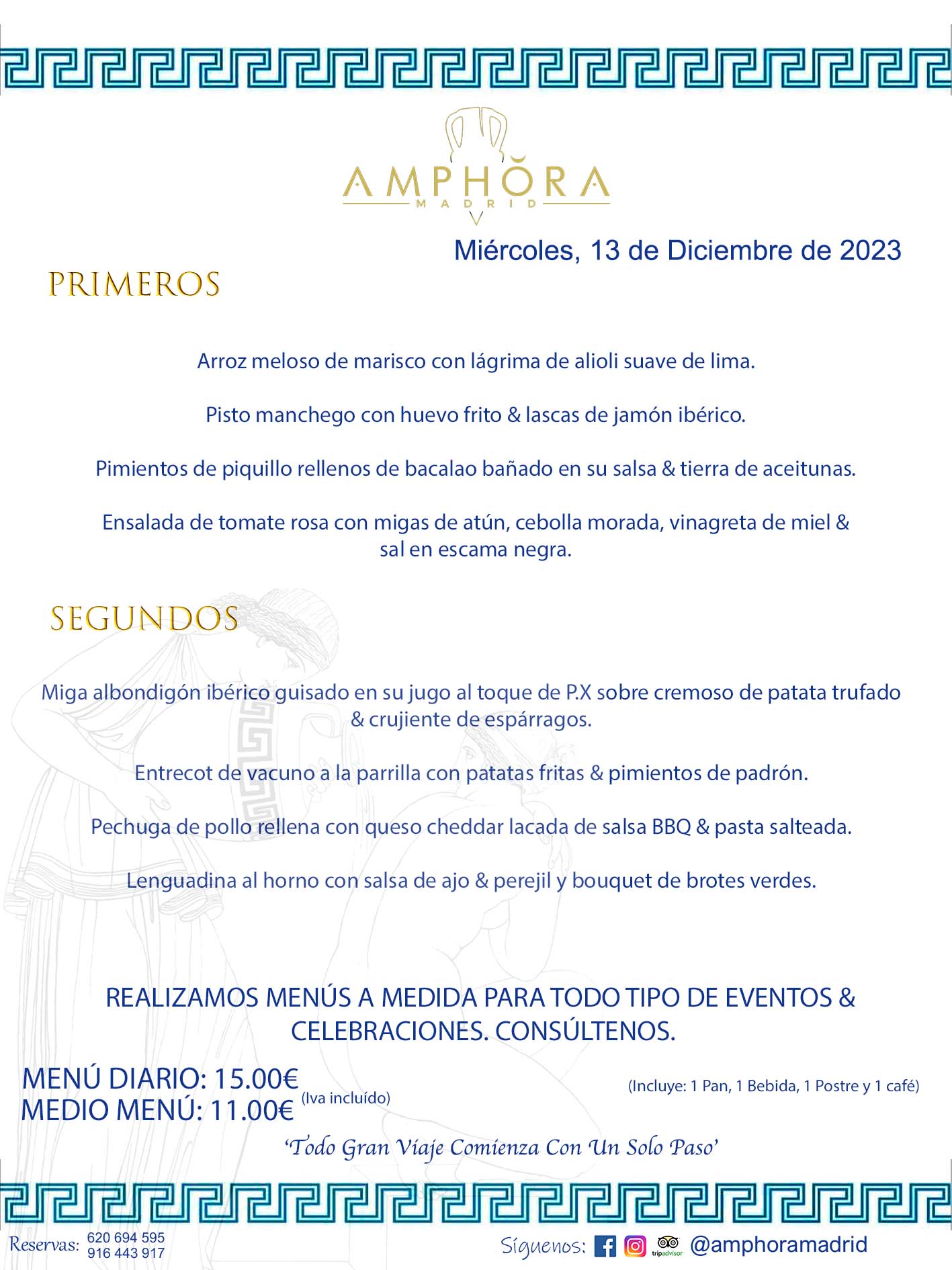 MENÚS DEL DÍA ALCORCÓN MENÚ DEL MIÉRCOLES 13 DE DICIEMBRE DE 2023 MENÚS DIARIOS MEJORES MENÚS RESTAURANTES ALCORCÓN RESTAURANTE AMPHORA TERRAZA EN ALCORCÓN (DISPONEMOS DE UNA GRAN TERRAZA) Av. Leganés, 54 28923 · Alcorcón · Madrid · España. 91 644 39 17 620 694 595 También realizamos menús especiales a medida personalizados a grupos para todo tipo de eventos, como celebraciones, comidas o cenas de empresas, bautizos, bodas, cumpleaños, cenas o comidas de navidad 2023 2024, etc. Consúltenos o visite nuestras excelentes y amplias instalaciones y les prepararemos el menú más ajustado a sus necesidades y presupuesto. #RestaurantesEventos #RestaurantesMenúsCelebraciones #RestaurantesSalonesBodasBautizosComuniones #MenúsEspecialesparaEventosAlcorcón #MenúsCelebracionesAlcorcón #RestaurantesSalonesMenúsEspecialesGrupos #RestaurantesMenúsCumpleaños #ComidasCenasEmpresasAlcorcón #MenúsparaCenasComidasEventosEmpresasMadrid #MejoresTerrazasMadrid #MejorTerrazaAlcorcónMadrid #PresupuestosMenúsBodasComunionesBautizosAlcorcón #RestaurantesSecretosconEncantoMadrid #RestaurantesMenúsCenasComidasGruposEmpresasNavidadesAlcorcon #SalonesComidasCenasEmpresasAlcorcón #MenúsEventos #MenúsBodas #MenúsComuniones #MenúsCumpleaños #MenúsBautizos #MenúsEventosAlcorcón #MenúsBodasAlcorcón #MenúsComunionesAlcorcón #MenúsCumpleañosAlcorcón #MenúsBautizosAlcorcón #MenúsNavidadAlcorcón #MenúsComidasNavidad #MenúsCenasNavidad #SalonesEventosAlcorcón RESTAURANTES ALCORCÓN CELEBRACIONES EVENTOS CUMPLEAÑOS BODAS COMUNIONES BAUTIZOS, MENÚS ESPECIALES A MEDIDA PARA REUNIONES FAMILIARES EVENTOS CELEBRACIONES BODAS COMUNIONES BAUTIZOS EN ALCORCÓN, RESTAURANTES SALONES GRUPOS COMIDAS CENAS EN ALCORCÓN, RESTAURANTES COMIDAS CENAS EMPRESA ALCORCÓN MADRID, MEJORES TERRAZAS ALCORCÓN, MEJOR TERRAZA ALCORCÓN, RESTAURANTES SECRETOS CON ENCANTO EN MADRID, RESTAURANTES MENUS GRUPOS ESPECIALES COMIDAS CENAS EMPRESAS NAVIDADES ALCORCÓN, CONSÚLTE NUESTROS MENÚS A MEDIDA PARA EVENTOS - REALIZAMOS MENÚS A MEDIDA PARA BODAS, COMUNIONES, BAUTIZOS, CUMPLEAÑOS, CENAS COMIDAS DE EMPRESAS, ETC - NUESTRO RESTAURANTE DIPONE DE UNA EXTRAORDINARIA TERRAZA PARA TODO TIPO DE EVENTOS - NUESTROS SALONES INTERIORES SE ADAPTAN A TODO DE EVENTOS, YA SEAN PARTICULARES COMO DE EMPRESAS - RESTAURANTE PREPARADO PARA TODO TIPO DE EVENTOS DE CLIENTES DE LA ZONA SUR SUROESTE DE MADRID COMO ALCORCÓN MÓSTOLES FUENLABRADA VILLAVICIOSA DE ODÓN POZUELO DE ALARCÓN GETAFE LAS ROZAS MAJADAHONDA - UNO DE LOS MEJORES RESTAURANTES DE MADRID PARA COMER O CENAR A LA CARTA O CON NUESTROS MENÚS - CELEBRE CON NOSOTROS SUS REUNIONES FAMILIARES CUMPLEAÑOS BAUTIZOS COMUNIONES BODAS PRESENTACIONES ETC. PUES SERÁN UN ÉXITO - MEJORES RESTAURANTES SALONES CELEBRACIONES EN ALCORCÓN -RESTAURANTES MENUS GRUPOS COMIDAS CENAS REUNIONES EMPRESAS NAVIDADES 2023 2024 ALCORCÓN ZONA SUR MADRID.