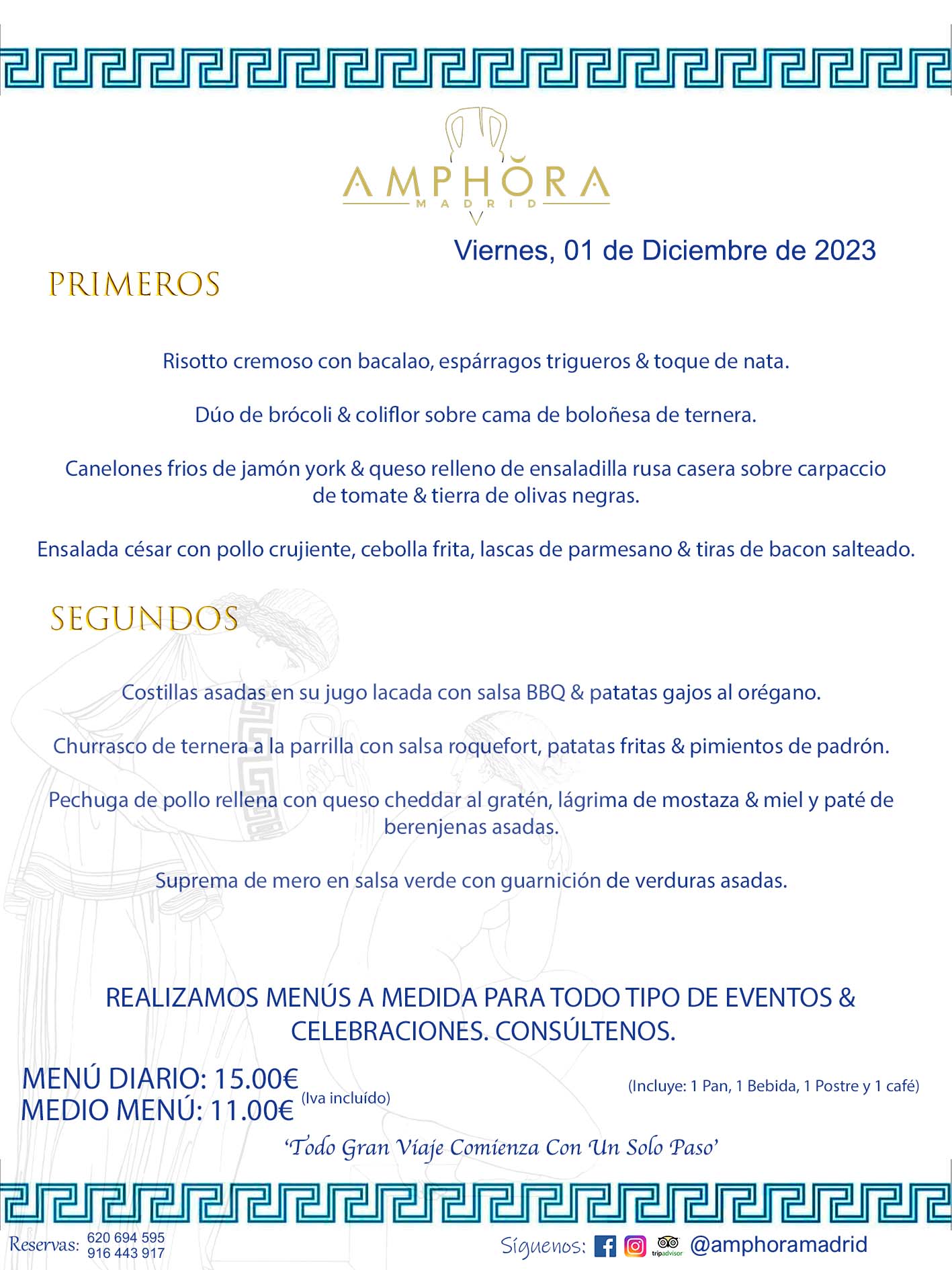 MENÚS DEL DÍA ALCORCÓN MENÚ DEL VIERNES 1 DE DICIEMBRE DE 2023 MENÚS DIARIOS MEJORES MENÚS RESTAURANTES ALCORCÓN RESTAURANTE AMPHORA TERRAZA EN ALCORCÓN (DISPONEMOS DE UNA GRAN TERRAZA) Av. Leganés, 54 28923 · Alcorcón · Madrid · España. 91 644 39 17 620 694 595 También realizamos menús especiales a medida personalizados a grupos para todo tipo de eventos, como celebraciones, comidas o cenas de empresas, bautizos, bodas, cumpleaños, cenas o comidas de navidad 2023 2024, etc. Consúltenos o visite nuestras excelentes y amplias instalaciones y les prepararemos el menú más ajustado a sus necesidades y presupuesto. #RestaurantesEventos #RestaurantesMenúsCelebraciones #RestaurantesSalonesBodasBautizosComuniones #MenúsEspecialesparaEventosAlcorcón #MenúsCelebracionesAlcorcón #RestaurantesSalonesMenúsEspecialesGrupos #RestaurantesMenúsCumpleaños #ComidasCenasEmpresasAlcorcón #MenúsparaCenasComidasEventosEmpresasMadrid #MejoresTerrazasMadrid #MejorTerrazaAlcorcónMadrid #PresupuestosMenúsBodasComunionesBautizosAlcorcón #RestaurantesSecretosconEncantoMadrid #RestaurantesMenúsCenasComidasGruposEmpresasNavidadesAlcorcon #SalonesComidasCenasEmpresasAlcorcón #MenúsEventos #MenúsBodas #MenúsComuniones #MenúsCumpleaños #MenúsBautizos #MenúsEventosAlcorcón #MenúsBodasAlcorcón #MenúsComunionesAlcorcón #MenúsCumpleañosAlcorcón #MenúsBautizosAlcorcón #MenúsNavidadAlcorcón #MenúsComidasNavidad #MenúsCenasNavidad #SalonesEventosAlcorcón RESTAURANTES ALCORCÓN CELEBRACIONES EVENTOS CUMPLEAÑOS BODAS COMUNIONES BAUTIZOS, MENÚS ESPECIALES A MEDIDA PARA REUNIONES FAMILIARES EVENTOS CELEBRACIONES BODAS COMUNIONES BAUTIZOS EN ALCORCÓN, RESTAURANTES SALONES GRUPOS COMIDAS CENAS EN ALCORCÓN, RESTAURANTES COMIDAS CENAS EMPRESA ALCORCÓN MADRID, MEJORES TERRAZAS ALCORCÓN, MEJOR TERRAZA ALCORCÓN, RESTAURANTES SECRETOS CON ENCANTO EN MADRID, RESTAURANTES MENUS GRUPOS ESPECIALES COMIDAS CENAS EMPRESAS NAVIDADES ALCORCÓN, CONSÚLTE NUESTROS MENÚS A MEDIDA PARA EVENTOS - REALIZAMOS MENÚS A MEDIDA PARA BODAS, COMUNIONES, BAUTIZOS, CUMPLEAÑOS, CENAS COMIDAS DE EMPRESAS, ETC - NUESTRO RESTAURANTE DIPONE DE UNA EXTRAORDINARIA TERRAZA PARA TODO TIPO DE EVENTOS - NUESTROS SALONES INTERIORES SE ADAPTAN A TODO DE EVENTOS, YA SEAN PARTICULARES COMO DE EMPRESAS - RESTAURANTE PREPARADO PARA TODO TIPO DE EVENTOS DE CLIENTES DE LA ZONA SUR SUROESTE DE MADRID COMO ALCORCÓN MÓSTOLES FUENLABRADA VILLAVICIOSA DE ODÓN POZUELO DE ALARCÓN GETAFE LAS ROZAS MAJADAHONDA - UNO DE LOS MEJORES RESTAURANTES DE MADRID PARA COMER O CENAR A LA CARTA O CON NUESTROS MENÚS - CELEBRE CON NOSOTROS SUS REUNIONES FAMILIARES CUMPLEAÑOS BAUTIZOS COMUNIONES BODAS PRESENTACIONES ETC. PUES SERÁN UN ÉXITO - MEJORES RESTAURANTES SALONES CELEBRACIONES EN ALCORCÓN -RESTAURANTES MENUS GRUPOS COMIDAS CENAS REUNIONES EMPRESAS NAVIDADES 2023 2024 ALCORCÓN ZONA SUR MADRID.