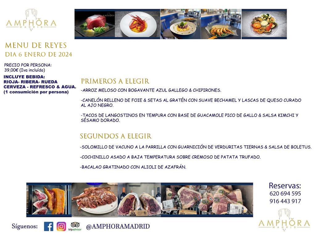 MENÚS FIN DE SEMANA DÍA DE REYES SÁBADO DÍA 6 DE ENERO DE 2024 RESTAURANTE AMPHORA TERRAZA EN ALCORCÓN (DISPONEMOS DE UNA GRAN TERRAZA) Av. Leganés, 54 28923 · Alcorcón · Madrid · España. 91 644 39 17 620 694 595 También realizamos menús especiales a medida personalizados a grupos para todo tipo de eventos, como celebraciones, comidas o cenas de empresas, bautizos, bodas, cumpleaños, cenas o comidas de navidad 2022/2023, etc. Consúltenos o visite nuestras excelentes y amplias instalaciones y les prepararemos el menú más ajustado a sus necesidades y presupuesto. #RestaurantesEventos #RestaurantesMenúsCelebraciones #RestaurantesSalonesBodasBautizosComuniones #MenúsEspecialesparaEventosAlcorcón #MenúsCelebracionesAlcorcón #RestaurantesSalonesMenúsEspecialesGrupos #RestaurantesMenúsCumpleaños #ComidasCenasEmpresasAlcorcón #MenúsparaCenasComidasEventosEmpresasMadrid #MejoresTerrazasMadrid #MejorTerrazaAlcorcónMadrid #PresupuestosMenúsBodasComunionesBautizosAlcorcón #RestaurantesSecretosconEncantoMadrid #RestaurantesMenúsCenasComidasGruposEmpresasNavidadesAlcorcon #SalonesComidasCenasEmpresasAlcorcón #MenúsEventos #MenúsBodas #MenúsComuniones #MenúsCumpleaños #MenúsBautizos #MenúsEventosAlcorcón #MenúsBodasAlcorcón #MenúsComunionesAlcorcón #MenúsCumpleañosAlcorcón #MenúsBautizosAlcorcón #MenúsNavidadAlcorcón #MenúsComidasNavidad #MenúsCenasNavidad #SalonesEventosAlcorcón RESTAURANTES ALCORCÓN CELEBRACIONES EVENTOS CUMPLEAÑOS BODAS COMUNIONES BAUTIZOS, MENÚS ESPECIALES A MEDIDA PARA REUNIONES FAMILIARES EVENTOS CELEBRACIONES BODAS COMUNIONES BAUTIZOS EN ALCORCÓN, RESTAURANTES SALONES GRUPOS COMIDAS CENAS EN ALCORCÓN, RESTAURANTES COMIDAS CENAS EMPRESA ALCORCÓN MADRID, MEJORES TERRAZAS ALCORCÓN, MEJOR TERRAZA ALCORCÓN, RESTAURANTES SECRETOS CON ENCANTO EN MADRID, RESTAURANTES MENUS GRUPOS ESPECIALES COMIDAS CENAS EMPRESAS NAVIDADES ALCORCÓN, CONSÚLTE NUESTROS MENÚS A MEDIDA PARA EVENTOS - REALIZAMOS MENÚS A MEDIDA PARA BODAS, COMUNIONES, BAUTIZOS, CUMPLEAÑOS, CENAS COMIDAS DE EMPRESAS, ETC - NUESTRO RESTAURANTE DIPONE DE UNA EXTRAORDINARIA TERRAZA PARA TODO TIPO DE EVENTOS - NUESTROS SALONES INTERIORES SE ADAPTAN A TODO DE EVENTOS, YA SEAN PARTICULARES COMO DE EMPRESAS - RESTAURANTE PREPARADO PARA TODO TIPO DE EVENTOS DE CLIENTES DE LA ZONA SUR SUROESTE DE MADRID COMO ALCORCÓN MÓSTOLES FUENLABRADA VILLAVICIOSA DE ODÓN POZUELO DE ALARCÓN GETAFE LAS ROZAS MAJADAHONDA - UNO DE LOS MEJORES RESTAURANTES DE MADRID PARA COMER O CENAR A LA CARTA O CON NUESTROS MENÚS - CELEBRE CON NOSOTROS SUS REUNIONES FAMILIARES CUMPLEAÑOS BAUTIZOS COMUNIONES BODAS PRESENTACIONES ETC. PUES SERÁN UN ÉXITO - MEJORES RESTAURANTES SALONES CELEBRACIONES EN ALCORCÓN -RESTAURANTES MENUS GRUPOS COMIDAS CENAS REUNIONES EMPRESAS NAVIDADES 2022 2023 ALCORCÓN ZONA SUR MADRID.