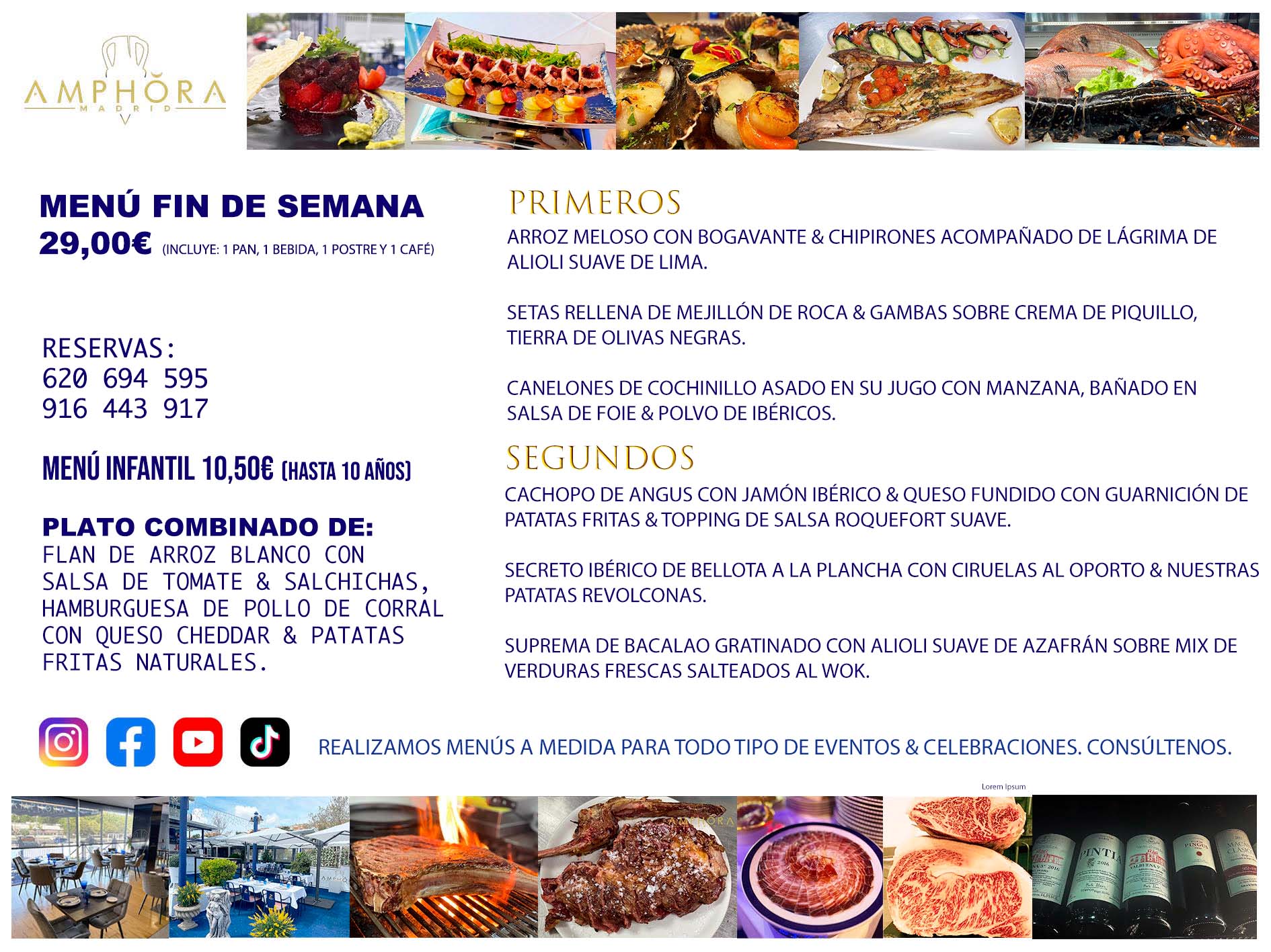 MENÚS FIN DE SEMANA SÁBADO 17 Y DOMINGO 18 DE FEBRERO DE 2024 RESTAURANTE AMPHORA TERRAZA EN ALCORCÓN (DISPONEMOS DE UNA GRAN TERRAZA) Av. Leganés, 54 28923 · Alcorcón · Madrid · España. 91 644 39 17 620 694 595 También realizamos menús especiales a medida personalizados a grupos para todo tipo de eventos, como celebraciones, comidas o cenas de empresas, bautizos, bodas, cumpleaños, cenas o comidas de navidad 2022/2023, etc. Consúltenos o visite nuestras excelentes y amplias instalaciones y les prepararemos el menú más ajustado a sus necesidades y presupuesto. #RestaurantesEventos #RestaurantesMenúsCelebraciones #RestaurantesSalonesBodasBautizosComuniones #MenúsEspecialesparaEventosAlcorcón #MenúsCelebracionesAlcorcón #RestaurantesSalonesMenúsEspecialesGrupos #RestaurantesMenúsCumpleaños #ComidasCenasEmpresasAlcorcón #MenúsparaCenasComidasEventosEmpresasMadrid #MejoresTerrazasMadrid #MejorTerrazaAlcorcónMadrid #PresupuestosMenúsBodasComunionesBautizosAlcorcón #RestaurantesSecretosconEncantoMadrid #RestaurantesMenúsCenasComidasGruposEmpresasNavidadesAlcorcon #SalonesComidasCenasEmpresasAlcorcón #MenúsEventos #MenúsBodas #MenúsComuniones #MenúsCumpleaños #MenúsBautizos #MenúsEventosAlcorcón #MenúsBodasAlcorcón #MenúsComunionesAlcorcón #MenúsCumpleañosAlcorcón #MenúsBautizosAlcorcón #MenúsNavidadAlcorcón #MenúsComidasNavidad #MenúsCenasNavidad #SalonesEventosAlcorcón RESTAURANTES ALCORCÓN CELEBRACIONES EVENTOS CUMPLEAÑOS BODAS COMUNIONES BAUTIZOS, MENÚS ESPECIALES A MEDIDA PARA REUNIONES FAMILIARES EVENTOS CELEBRACIONES BODAS COMUNIONES BAUTIZOS EN ALCORCÓN, RESTAURANTES SALONES GRUPOS COMIDAS CENAS EN ALCORCÓN, RESTAURANTES COMIDAS CENAS EMPRESA ALCORCÓN MADRID, MEJORES TERRAZAS ALCORCÓN, MEJOR TERRAZA ALCORCÓN, RESTAURANTES SECRETOS CON ENCANTO EN MADRID, RESTAURANTES MENUS GRUPOS ESPECIALES COMIDAS CENAS EMPRESAS NAVIDADES ALCORCÓN, CONSÚLTE NUESTROS MENÚS A MEDIDA PARA EVENTOS - REALIZAMOS MENÚS A MEDIDA PARA BODAS, COMUNIONES, BAUTIZOS, CUMPLEAÑOS, CENAS COMIDAS DE EMPRESAS, ETC - NUESTRO RESTAURANTE DIPONE DE UNA EXTRAORDINARIA TERRAZA PARA TODO TIPO DE EVENTOS - NUESTROS SALONES INTERIORES SE ADAPTAN A TODO DE EVENTOS, YA SEAN PARTICULARES COMO DE EMPRESAS - RESTAURANTE PREPARADO PARA TODO TIPO DE EVENTOS DE CLIENTES DE LA ZONA SUR SUROESTE DE MADRID COMO ALCORCÓN MÓSTOLES FUENLABRADA VILLAVICIOSA DE ODÓN POZUELO DE ALARCÓN GETAFE LAS ROZAS MAJADAHONDA - UNO DE LOS MEJORES RESTAURANTES DE MADRID PARA COMER O CENAR A LA CARTA O CON NUESTROS MENÚS - CELEBRE CON NOSOTROS SUS REUNIONES FAMILIARES CUMPLEAÑOS BAUTIZOS COMUNIONES BODAS PRESENTACIONES ETC. PUES SERÁN UN ÉXITO - MEJORES RESTAURANTES SALONES CELEBRACIONES EN ALCORCÓN -RESTAURANTES MENUS GRUPOS COMIDAS CENAS REUNIONES EMPRESAS NAVIDADES 2022 2023 ALCORCÓN ZONA SUR MADRID.