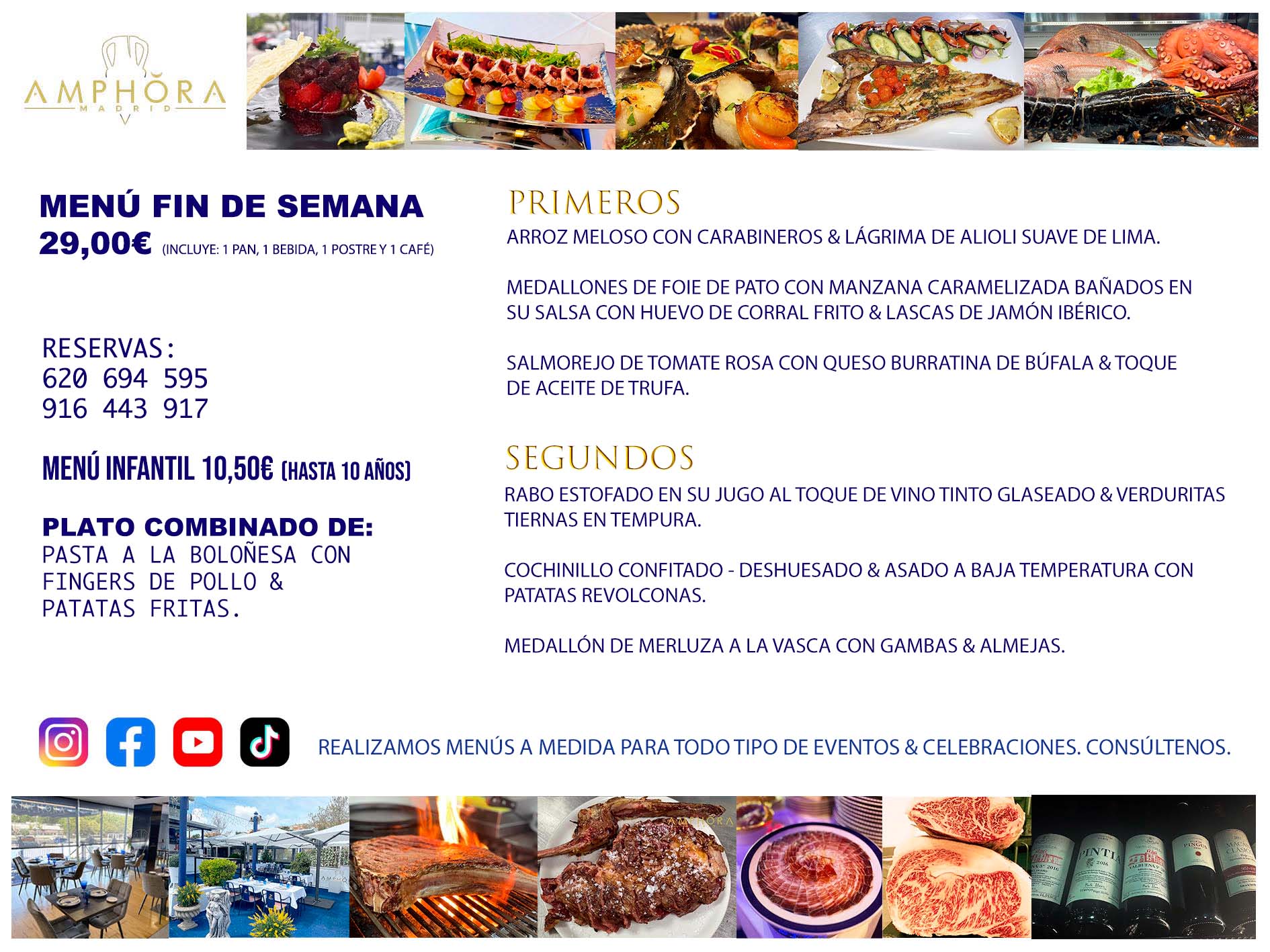 MENÚS FIN DE SEMANA SÁBADO 3 Y DOMINGO 4 DE FEBRERO DE 2024 RESTAURANTE AMPHORA TERRAZA EN ALCORCÓN (DISPONEMOS DE UNA GRAN TERRAZA) Av. Leganés, 54 28923 · Alcorcón · Madrid · España. 91 644 39 17 620 694 595 También realizamos menús especiales a medida personalizados a grupos para todo tipo de eventos, como celebraciones, comidas o cenas de empresas, bautizos, bodas, cumpleaños, cenas o comidas de navidad 2022/2023, etc. Consúltenos o visite nuestras excelentes y amplias instalaciones y les prepararemos el menú más ajustado a sus necesidades y presupuesto. #RestaurantesEventos #RestaurantesMenúsCelebraciones #RestaurantesSalonesBodasBautizosComuniones #MenúsEspecialesparaEventosAlcorcón #MenúsCelebracionesAlcorcón #RestaurantesSalonesMenúsEspecialesGrupos #RestaurantesMenúsCumpleaños #ComidasCenasEmpresasAlcorcón #MenúsparaCenasComidasEventosEmpresasMadrid #MejoresTerrazasMadrid #MejorTerrazaAlcorcónMadrid #PresupuestosMenúsBodasComunionesBautizosAlcorcón #RestaurantesSecretosconEncantoMadrid #RestaurantesMenúsCenasComidasGruposEmpresasNavidadesAlcorcon #SalonesComidasCenasEmpresasAlcorcón #MenúsEventos #MenúsBodas #MenúsComuniones #MenúsCumpleaños #MenúsBautizos #MenúsEventosAlcorcón #MenúsBodasAlcorcón #MenúsComunionesAlcorcón #MenúsCumpleañosAlcorcón #MenúsBautizosAlcorcón #MenúsNavidadAlcorcón #MenúsComidasNavidad #MenúsCenasNavidad #SalonesEventosAlcorcón RESTAURANTES ALCORCÓN CELEBRACIONES EVENTOS CUMPLEAÑOS BODAS COMUNIONES BAUTIZOS, MENÚS ESPECIALES A MEDIDA PARA REUNIONES FAMILIARES EVENTOS CELEBRACIONES BODAS COMUNIONES BAUTIZOS EN ALCORCÓN, RESTAURANTES SALONES GRUPOS COMIDAS CENAS EN ALCORCÓN, RESTAURANTES COMIDAS CENAS EMPRESA ALCORCÓN MADRID, MEJORES TERRAZAS ALCORCÓN, MEJOR TERRAZA ALCORCÓN, RESTAURANTES SECRETOS CON ENCANTO EN MADRID, RESTAURANTES MENUS GRUPOS ESPECIALES COMIDAS CENAS EMPRESAS NAVIDADES ALCORCÓN, CONSÚLTE NUESTROS MENÚS A MEDIDA PARA EVENTOS - REALIZAMOS MENÚS A MEDIDA PARA BODAS, COMUNIONES, BAUTIZOS, CUMPLEAÑOS, CENAS COMIDAS DE EMPRESAS, ETC - NUESTRO RESTAURANTE DIPONE DE UNA EXTRAORDINARIA TERRAZA PARA TODO TIPO DE EVENTOS - NUESTROS SALONES INTERIORES SE ADAPTAN A TODO DE EVENTOS, YA SEAN PARTICULARES COMO DE EMPRESAS - RESTAURANTE PREPARADO PARA TODO TIPO DE EVENTOS DE CLIENTES DE LA ZONA SUR SUROESTE DE MADRID COMO ALCORCÓN MÓSTOLES FUENLABRADA VILLAVICIOSA DE ODÓN POZUELO DE ALARCÓN GETAFE LAS ROZAS MAJADAHONDA - UNO DE LOS MEJORES RESTAURANTES DE MADRID PARA COMER O CENAR A LA CARTA O CON NUESTROS MENÚS - CELEBRE CON NOSOTROS SUS REUNIONES FAMILIARES CUMPLEAÑOS BAUTIZOS COMUNIONES BODAS PRESENTACIONES ETC. PUES SERÁN UN ÉXITO - MEJORES RESTAURANTES SALONES CELEBRACIONES EN ALCORCÓN -RESTAURANTES MENUS GRUPOS COMIDAS CENAS REUNIONES EMPRESAS NAVIDADES 2022 2023 ALCORCÓN ZONA SUR MADRID.