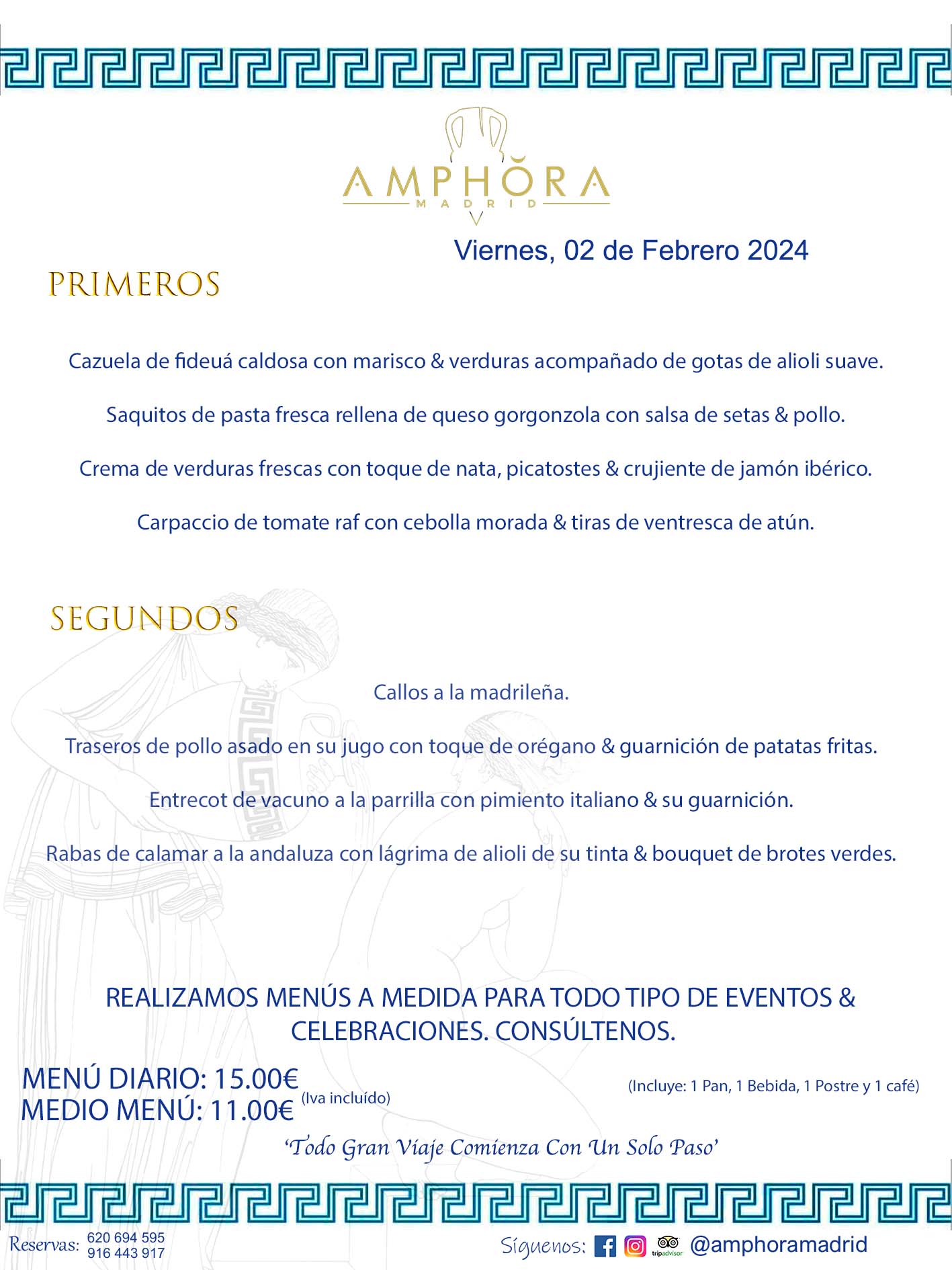 MENÚS DEL DÍA ALCORCÓN MENÚ DEL VIERNES 2 DE FEBRERO DE 2024 MENÚS DIARIOS MEJORES MENÚS RESTAURANTES ALCORCÓN RESTAURANTE AMPHORA TERRAZA EN ALCORCÓN (DISPONEMOS DE UNA GRAN TERRAZA) Av. Leganés, 54 28923 · Alcorcón · Madrid · España. 91 644 39 17 620 694 595 También realizamos menús especiales a medida personalizados a grupos para todo tipo de eventos, como celebraciones, comidas o cenas de empresas, bautizos, bodas, cumpleaños, cenas o comidas de navidad 2023 2024, etc. Consúltenos o visite nuestras excelentes y amplias instalaciones y les prepararemos el menú más ajustado a sus necesidades y presupuesto. #RestaurantesEventos #RestaurantesMenúsCelebraciones #RestaurantesSalonesBodasBautizosComuniones #MenúsEspecialesparaEventosAlcorcón #MenúsCelebracionesAlcorcón #RestaurantesSalonesMenúsEspecialesGrupos #RestaurantesMenúsCumpleaños #ComidasCenasEmpresasAlcorcón #MenúsparaCenasComidasEventosEmpresasMadrid #MejoresTerrazasMadrid #MejorTerrazaAlcorcónMadrid #PresupuestosMenúsBodasComunionesBautizosAlcorcón #RestaurantesSecretosconEncantoMadrid #RestaurantesMenúsCenasComidasGruposEmpresasNavidadesAlcorcon #SalonesComidasCenasEmpresasAlcorcón #MenúsEventos #MenúsBodas #MenúsComuniones #MenúsCumpleaños #MenúsBautizos #MenúsEventosAlcorcón #MenúsBodasAlcorcón #MenúsComunionesAlcorcón #MenúsCumpleañosAlcorcón #MenúsBautizosAlcorcón #MenúsNavidadAlcorcón #MenúsComidasNavidad #MenúsCenasNavidad #SalonesEventosAlcorcón RESTAURANTES ALCORCÓN CELEBRACIONES EVENTOS CUMPLEAÑOS BODAS COMUNIONES BAUTIZOS, MENÚS ESPECIALES A MEDIDA PARA REUNIONES FAMILIARES EVENTOS CELEBRACIONES BODAS COMUNIONES BAUTIZOS EN ALCORCÓN, RESTAURANTES SALONES GRUPOS COMIDAS CENAS EN ALCORCÓN, RESTAURANTES COMIDAS CENAS EMPRESA ALCORCÓN MADRID, MEJORES TERRAZAS ALCORCÓN, MEJOR TERRAZA ALCORCÓN, RESTAURANTES SECRETOS CON ENCANTO EN MADRID, RESTAURANTES MENUS GRUPOS ESPECIALES COMIDAS CENAS EMPRESAS NAVIDADES ALCORCÓN, CONSÚLTE NUESTROS MENÚS A MEDIDA PARA EVENTOS - REALIZAMOS MENÚS A MEDIDA PARA BODAS, COMUNIONES, BAUTIZOS, CUMPLEAÑOS, CENAS COMIDAS DE EMPRESAS, ETC - NUESTRO RESTAURANTE DIPONE DE UNA EXTRAORDINARIA TERRAZA PARA TODO TIPO DE EVENTOS - NUESTROS SALONES INTERIORES SE ADAPTAN A TODO DE EVENTOS, YA SEAN PARTICULARES COMO DE EMPRESAS - RESTAURANTE PREPARADO PARA TODO TIPO DE EVENTOS DE CLIENTES DE LA ZONA SUR SUROESTE DE MADRID COMO ALCORCÓN MÓSTOLES FUENLABRADA VILLAVICIOSA DE ODÓN POZUELO DE ALARCÓN GETAFE LAS ROZAS MAJADAHONDA - UNO DE LOS MEJORES RESTAURANTES DE MADRID PARA COMER O CENAR A LA CARTA O CON NUESTROS MENÚS - CELEBRE CON NOSOTROS SUS REUNIONES FAMILIARES CUMPLEAÑOS BAUTIZOS COMUNIONES BODAS PRESENTACIONES ETC. PUES SERÁN UN ÉXITO - MEJORES RESTAURANTES SALONES CELEBRACIONES EN ALCORCÓN -RESTAURANTES MENUS GRUPOS COMIDAS CENAS REUNIONES EMPRESAS NAVIDADES 2023 2024 ALCORCÓN ZONA SUR MADRID.