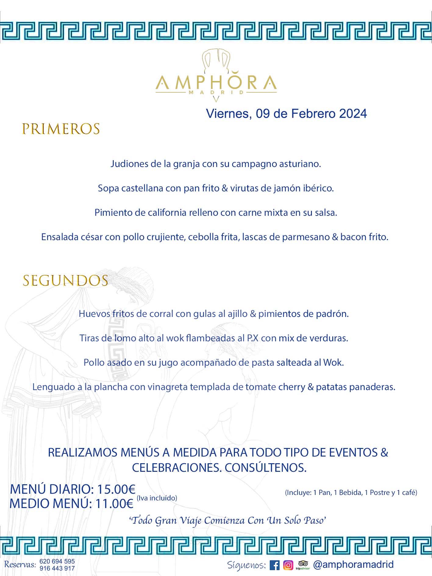 MENÚS DEL DÍA ALCORCÓN MENÚ DEL VIERNES 9 DE FEBRERO DE 2024 MENÚS DIARIOS MEJORES MENÚS RESTAURANTES ALCORCÓN RESTAURANTE AMPHORA TERRAZA EN ALCORCÓN (DISPONEMOS DE UNA GRAN TERRAZA) Av. Leganés, 54 28923 · Alcorcón · Madrid · España. 91 644 39 17 620 694 595 También realizamos menús especiales a medida personalizados a grupos para todo tipo de eventos, como celebraciones, comidas o cenas de empresas, bautizos, bodas, cumpleaños, cenas o comidas de navidad 2023 2024, etc. Consúltenos o visite nuestras excelentes y amplias instalaciones y les prepararemos el menú más ajustado a sus necesidades y presupuesto. #RestaurantesEventos #RestaurantesMenúsCelebraciones #RestaurantesSalonesBodasBautizosComuniones #MenúsEspecialesparaEventosAlcorcón #MenúsCelebracionesAlcorcón #RestaurantesSalonesMenúsEspecialesGrupos #RestaurantesMenúsCumpleaños #ComidasCenasEmpresasAlcorcón #MenúsparaCenasComidasEventosEmpresasMadrid #MejoresTerrazasMadrid #MejorTerrazaAlcorcónMadrid #PresupuestosMenúsBodasComunionesBautizosAlcorcón #RestaurantesSecretosconEncantoMadrid #RestaurantesMenúsCenasComidasGruposEmpresasNavidadesAlcorcon #SalonesComidasCenasEmpresasAlcorcón #MenúsEventos #MenúsBodas #MenúsComuniones #MenúsCumpleaños #MenúsBautizos #MenúsEventosAlcorcón #MenúsBodasAlcorcón #MenúsComunionesAlcorcón #MenúsCumpleañosAlcorcón #MenúsBautizosAlcorcón #MenúsNavidadAlcorcón #MenúsComidasNavidad #MenúsCenasNavidad #SalonesEventosAlcorcón RESTAURANTES ALCORCÓN CELEBRACIONES EVENTOS CUMPLEAÑOS BODAS COMUNIONES BAUTIZOS, MENÚS ESPECIALES A MEDIDA PARA REUNIONES FAMILIARES EVENTOS CELEBRACIONES BODAS COMUNIONES BAUTIZOS EN ALCORCÓN, RESTAURANTES SALONES GRUPOS COMIDAS CENAS EN ALCORCÓN, RESTAURANTES COMIDAS CENAS EMPRESA ALCORCÓN MADRID, MEJORES TERRAZAS ALCORCÓN, MEJOR TERRAZA ALCORCÓN, RESTAURANTES SECRETOS CON ENCANTO EN MADRID, RESTAURANTES MENUS GRUPOS ESPECIALES COMIDAS CENAS EMPRESAS NAVIDADES ALCORCÓN, CONSÚLTE NUESTROS MENÚS A MEDIDA PARA EVENTOS - REALIZAMOS MENÚS A MEDIDA PARA BODAS, COMUNIONES, BAUTIZOS, CUMPLEAÑOS, CENAS COMIDAS DE EMPRESAS, ETC - NUESTRO RESTAURANTE DIPONE DE UNA EXTRAORDINARIA TERRAZA PARA TODO TIPO DE EVENTOS - NUESTROS SALONES INTERIORES SE ADAPTAN A TODO DE EVENTOS, YA SEAN PARTICULARES COMO DE EMPRESAS - RESTAURANTE PREPARADO PARA TODO TIPO DE EVENTOS DE CLIENTES DE LA ZONA SUR SUROESTE DE MADRID COMO ALCORCÓN MÓSTOLES FUENLABRADA VILLAVICIOSA DE ODÓN POZUELO DE ALARCÓN GETAFE LAS ROZAS MAJADAHONDA - UNO DE LOS MEJORES RESTAURANTES DE MADRID PARA COMER O CENAR A LA CARTA O CON NUESTROS MENÚS - CELEBRE CON NOSOTROS SUS REUNIONES FAMILIARES CUMPLEAÑOS BAUTIZOS COMUNIONES BODAS PRESENTACIONES ETC. PUES SERÁN UN ÉXITO - MEJORES RESTAURANTES SALONES CELEBRACIONES EN ALCORCÓN -RESTAURANTES MENUS GRUPOS COMIDAS CENAS REUNIONES EMPRESAS NAVIDADES 2023 2024 ALCORCÓN ZONA SUR MADRID.