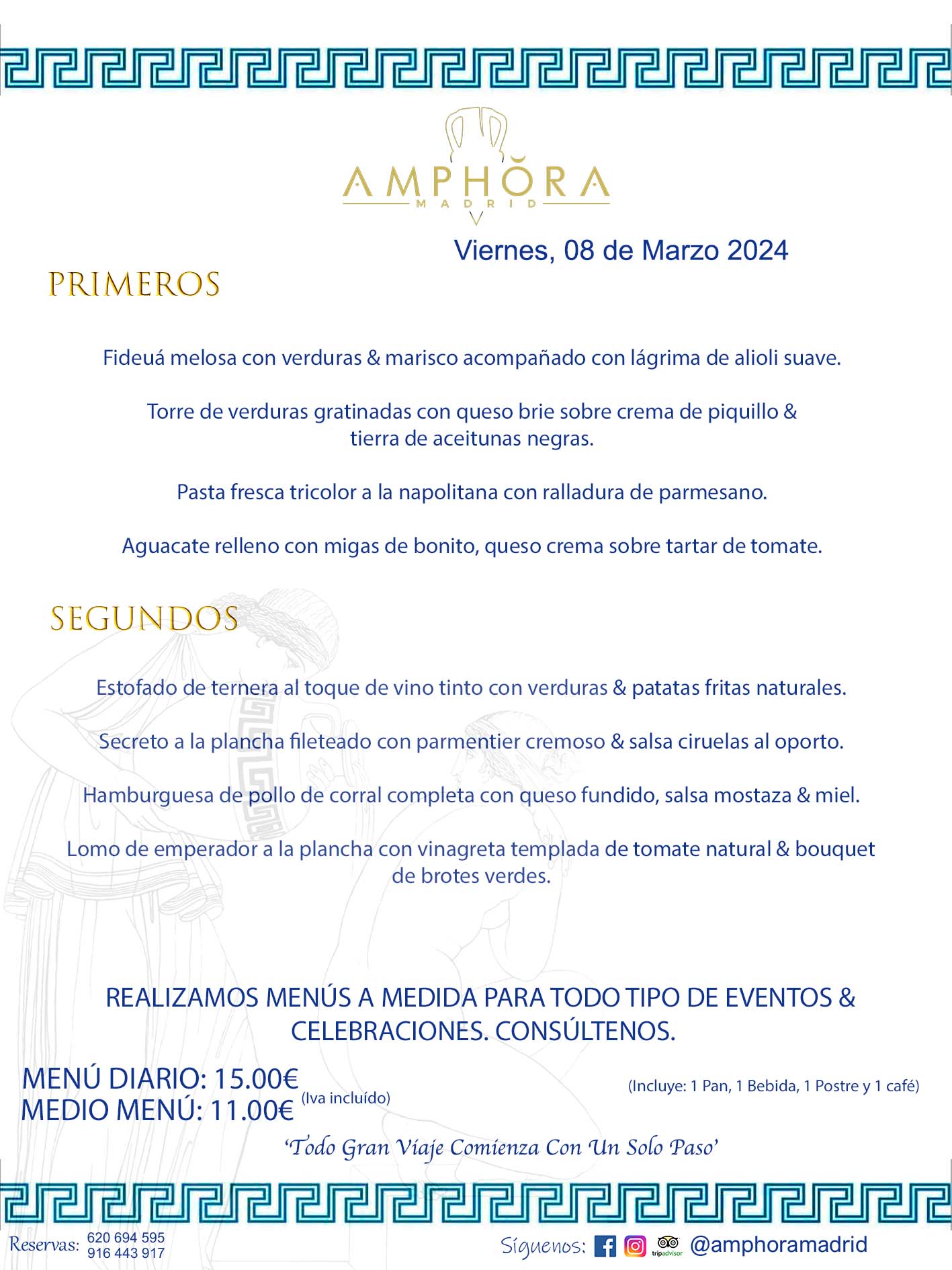 MENÚS DEL DÍA ALCORCÓN MENÚ DEL VIERNES 8 DE MARZO DE 2024 MENÚS DIARIOS MEJORES MENÚS RESTAURANTES ALCORCÓN RESTAURANTE AMPHORA TERRAZA EN ALCORCÓN (DISPONEMOS DE UNA GRAN TERRAZA) Av. Leganés, 54 28923 · Alcorcón · Madrid · España. 91 644 39 17 620 694 595 También realizamos menús especiales a medida personalizados a grupos para todo tipo de eventos, como celebraciones, comidas o cenas de empresas, bautizos, bodas, cumpleaños, cenas o comidas de navidad 2023 2024, etc. Consúltenos o visite nuestras excelentes y amplias instalaciones y les prepararemos el menú más ajustado a sus necesidades y presupuesto. #RestaurantesEventos #RestaurantesMenúsCelebraciones #RestaurantesSalonesBodasBautizosComuniones #MenúsEspecialesparaEventosAlcorcón #MenúsCelebracionesAlcorcón #RestaurantesSalonesMenúsEspecialesGrupos #RestaurantesMenúsCumpleaños #ComidasCenasEmpresasAlcorcón #MenúsparaCenasComidasEventosEmpresasMadrid #MejoresTerrazasMadrid #MejorTerrazaAlcorcónMadrid #PresupuestosMenúsBodasComunionesBautizosAlcorcón #RestaurantesSecretosconEncantoMadrid #RestaurantesMenúsCenasComidasGruposEmpresasNavidadesAlcorcon #SalonesComidasCenasEmpresasAlcorcón #MenúsEventos #MenúsBodas #MenúsComuniones #MenúsCumpleaños #MenúsBautizos #MenúsEventosAlcorcón #MenúsBodasAlcorcón #MenúsComunionesAlcorcón #MenúsCumpleañosAlcorcón #MenúsBautizosAlcorcón #MenúsNavidadAlcorcón #MenúsComidasNavidad #MenúsCenasNavidad #SalonesEventosAlcorcón RESTAURANTES ALCORCÓN CELEBRACIONES EVENTOS CUMPLEAÑOS BODAS COMUNIONES BAUTIZOS, MENÚS ESPECIALES A MEDIDA PARA REUNIONES FAMILIARES EVENTOS CELEBRACIONES BODAS COMUNIONES BAUTIZOS EN ALCORCÓN, RESTAURANTES SALONES GRUPOS COMIDAS CENAS EN ALCORCÓN, RESTAURANTES COMIDAS CENAS EMPRESA ALCORCÓN MADRID, MEJORES TERRAZAS ALCORCÓN, MEJOR TERRAZA ALCORCÓN, RESTAURANTES SECRETOS CON ENCANTO EN MADRID, RESTAURANTES MENUS GRUPOS ESPECIALES COMIDAS CENAS EMPRESAS NAVIDADES ALCORCÓN, CONSÚLTE NUESTROS MENÚS A MEDIDA PARA EVENTOS - REALIZAMOS MENÚS A MEDIDA PARA BODAS, COMUNIONES, BAUTIZOS, CUMPLEAÑOS, CENAS COMIDAS DE EMPRESAS, ETC - NUESTRO RESTAURANTE DIPONE DE UNA EXTRAORDINARIA TERRAZA PARA TODO TIPO DE EVENTOS - NUESTROS SALONES INTERIORES SE ADAPTAN A TODO DE EVENTOS, YA SEAN PARTICULARES COMO DE EMPRESAS - RESTAURANTE PREPARADO PARA TODO TIPO DE EVENTOS DE CLIENTES DE LA ZONA SUR SUROESTE DE MADRID COMO ALCORCÓN MÓSTOLES FUENLABRADA VILLAVICIOSA DE ODÓN POZUELO DE ALARCÓN GETAFE LAS ROZAS MAJADAHONDA - UNO DE LOS MEJORES RESTAURANTES DE MADRID PARA COMER O CENAR A LA CARTA O CON NUESTROS MENÚS - CELEBRE CON NOSOTROS SUS REUNIONES FAMILIARES CUMPLEAÑOS BAUTIZOS COMUNIONES BODAS PRESENTACIONES ETC. PUES SERÁN UN ÉXITO - MEJORES RESTAURANTES SALONES CELEBRACIONES EN ALCORCÓN -RESTAURANTES MENUS GRUPOS COMIDAS CENAS REUNIONES EMPRESAS NAVIDADES 2023 2024 ALCORCÓN ZONA SUR MADRID.