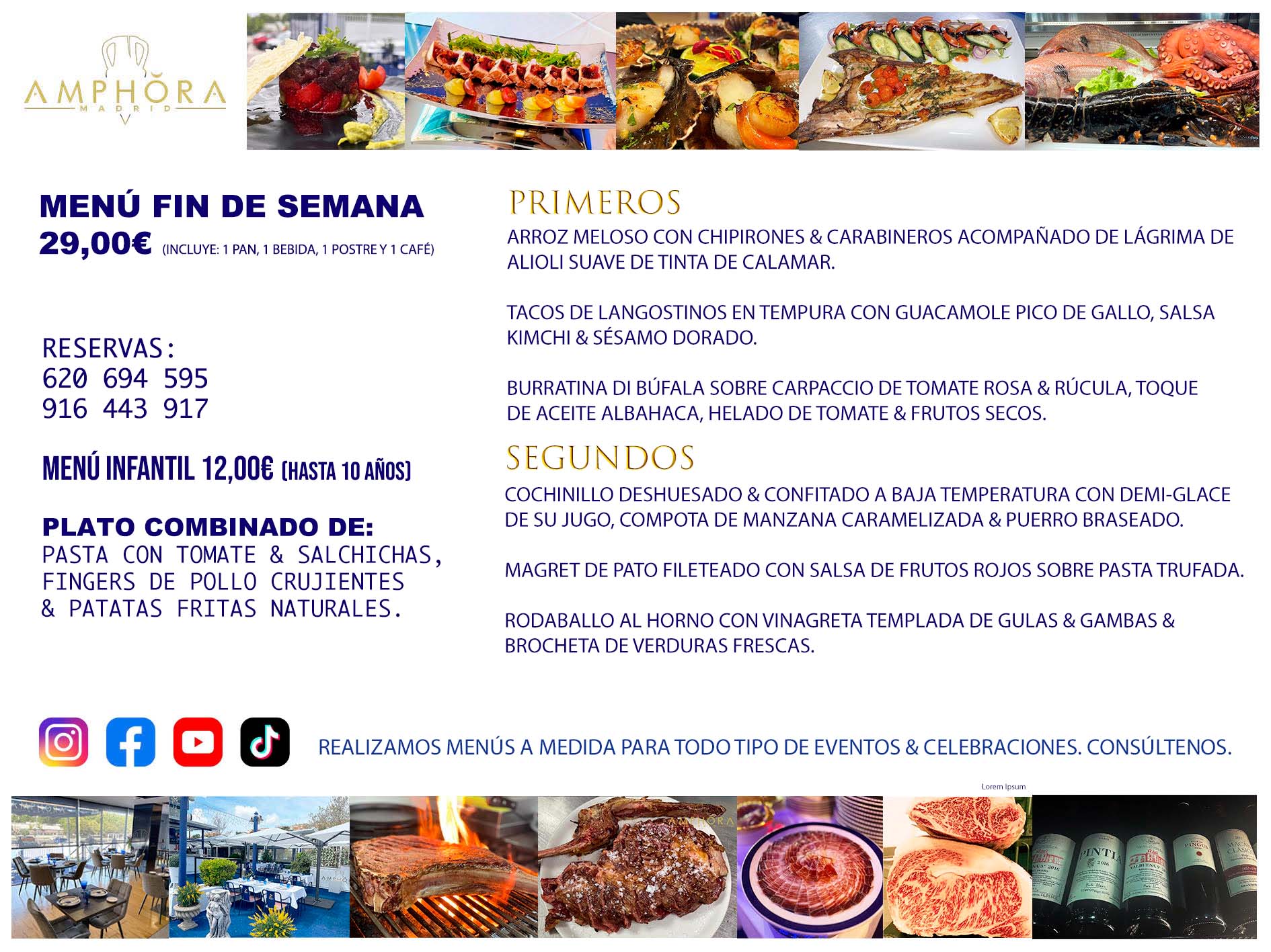 MENÚS FIN DE SEMANA SÁBADO 29 Y DOMINGO 30 DE JUNIO DE 2024 RESTAURANTE AMPHORA TERRAZA EN ALCORCÓN (DISPONEMOS DE UNA GRAN TERRAZA) Av. Leganés, 54 28923 · Alcorcón · Madrid · España. 91 644 39 17 620 694 595 También realizamos menús especiales a medida personalizados a grupos para todo tipo de eventos, como celebraciones, comidas o cenas de empresas, bautizos, bodas, cumpleaños, cenas o comidas de navidad 2022/2023, etc. Consúltenos o visite nuestras excelentes y amplias instalaciones y les prepararemos el menú más ajustado a sus necesidades y presupuesto. #RestaurantesEventos #RestaurantesMenúsCelebraciones #RestaurantesSalonesBodasBautizosComuniones #MenúsEspecialesparaEventosAlcorcón #MenúsCelebracionesAlcorcón #RestaurantesSalonesMenúsEspecialesGrupos #RestaurantesMenúsCumpleaños #ComidasCenasEmpresasAlcorcón #MenúsparaCenasComidasEventosEmpresasMadrid #MejoresTerrazasMadrid #MejorTerrazaAlcorcónMadrid #PresupuestosMenúsBodasComunionesBautizosAlcorcón #RestaurantesSecretosconEncantoMadrid #RestaurantesMenúsCenasComidasGruposEmpresasNavidadesAlcorcon #SalonesComidasCenasEmpresasAlcorcón #MenúsEventos #MenúsBodas #MenúsComuniones #MenúsCumpleaños #MenúsBautizos #MenúsEventosAlcorcón #MenúsBodasAlcorcón #MenúsComunionesAlcorcón #MenúsCumpleañosAlcorcón #MenúsBautizosAlcorcón #MenúsNavidadAlcorcón #MenúsComidasNavidad #MenúsCenasNavidad #SalonesEventosAlcorcón RESTAURANTES ALCORCÓN CELEBRACIONES EVENTOS CUMPLEAÑOS BODAS COMUNIONES BAUTIZOS, MENÚS ESPECIALES A MEDIDA PARA REUNIONES FAMILIARES EVENTOS CELEBRACIONES BODAS COMUNIONES BAUTIZOS EN ALCORCÓN, RESTAURANTES SALONES GRUPOS COMIDAS CENAS EN ALCORCÓN, RESTAURANTES COMIDAS CENAS EMPRESA ALCORCÓN MADRID, MEJORES TERRAZAS ALCORCÓN, MEJOR TERRAZA ALCORCÓN, RESTAURANTES SECRETOS CON ENCANTO EN MADRID, RESTAURANTES MENUS GRUPOS ESPECIALES COMIDAS CENAS EMPRESAS NAVIDADES ALCORCÓN, CONSÚLTE NUESTROS MENÚS A MEDIDA PARA EVENTOS - REALIZAMOS MENÚS A MEDIDA PARA BODAS, COMUNIONES, BAUTIZOS, CUMPLEAÑOS, CENAS COMIDAS DE EMPRESAS, ETC - NUESTRO RESTAURANTE DIPONE DE UNA EXTRAORDINARIA TERRAZA PARA TODO TIPO DE EVENTOS - NUESTROS SALONES INTERIORES SE ADAPTAN A TODO DE EVENTOS, YA SEAN PARTICULARES COMO DE EMPRESAS - RESTAURANTE PREPARADO PARA TODO TIPO DE EVENTOS DE CLIENTES DE LA ZONA SUR SUROESTE DE MADRID COMO ALCORCÓN MÓSTOLES FUENLABRADA VILLAVICIOSA DE ODÓN POZUELO DE ALARCÓN GETAFE LAS ROZAS MAJADAHONDA - UNO DE LOS MEJORES RESTAURANTES DE MADRID PARA COMER O CENAR A LA CARTA O CON NUESTROS MENÚS - CELEBRE CON NOSOTROS SUS REUNIONES FAMILIARES CUMPLEAÑOS BAUTIZOS COMUNIONES BODAS PRESENTACIONES ETC. PUES SERÁN UN ÉXITO - MEJORES RESTAURANTES SALONES CELEBRACIONES EN ALCORCÓN -RESTAURANTES MENUS GRUPOS COMIDAS CENAS REUNIONES EMPRESAS NAVIDADES 2022 2023 ALCORCÓN ZONA SUR MADRID.