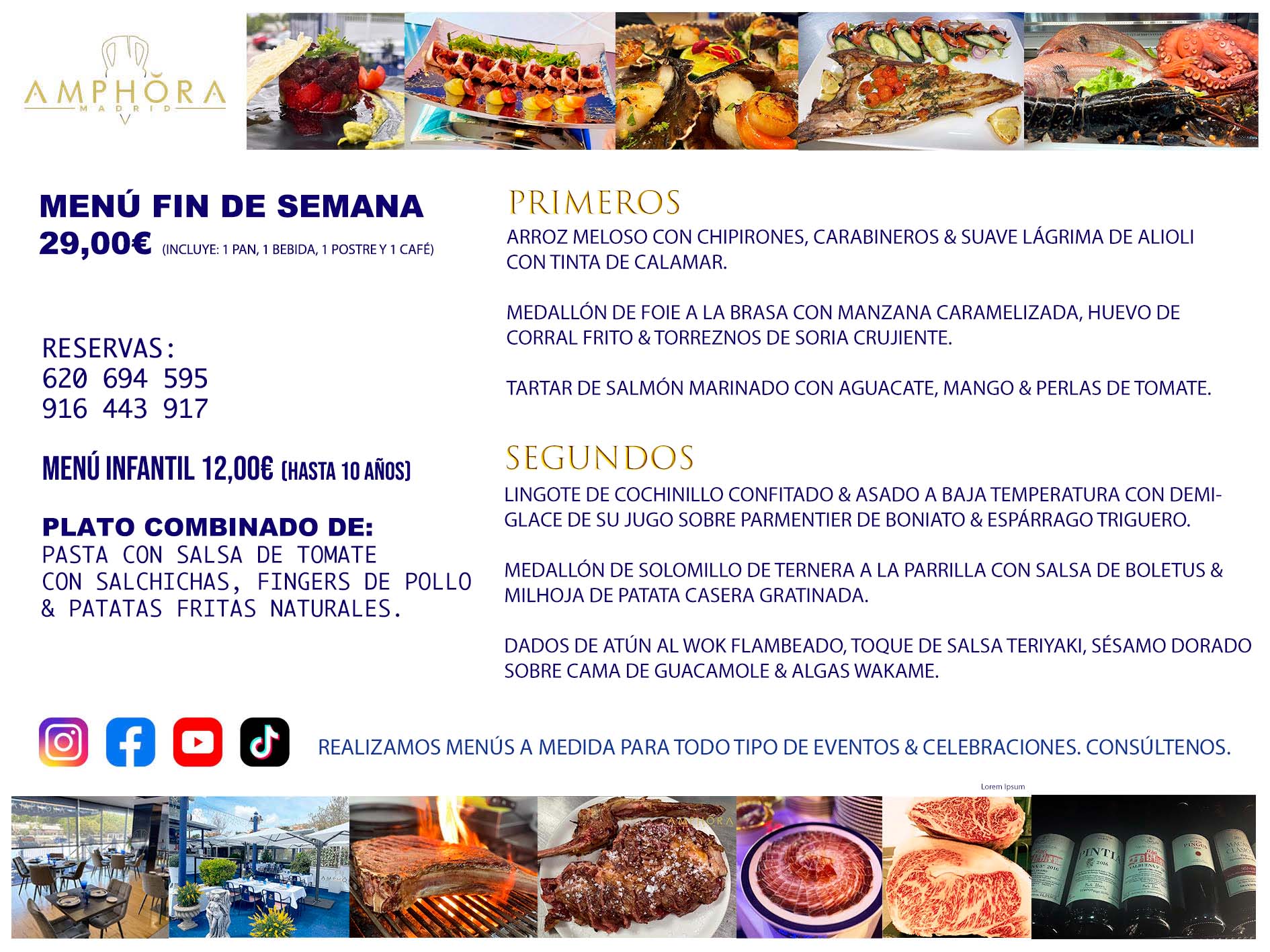 MENÚS FIN DE SEMANA SÁBADO 21 Y DOMINGO 22 DE SEPTIEMBRE DE 2024 RESTAURANTE AMPHORA TERRAZA EN ALCORCÓN (DISPONEMOS DE UNA GRAN TERRAZA) Av. Leganés, 54 28923 · Alcorcón · Madrid · España. 91 644 39 17 620 694 595 También realizamos menús especiales a medida personalizados a grupos para todo tipo de eventos, como celebraciones, comidas o cenas de empresas, bautizos, bodas, cumpleaños, cenas o comidas de navidad 2022/2023, etc. Consúltenos o visite nuestras excelentes y amplias instalaciones y les prepararemos el menú más ajustado a sus necesidades y presupuesto. #RestaurantesEventos #RestaurantesMenúsCelebraciones #RestaurantesSalonesBodasBautizosComuniones #MenúsEspecialesparaEventosAlcorcón #MenúsCelebracionesAlcorcón #RestaurantesSalonesMenúsEspecialesGrupos #RestaurantesMenúsCumpleaños #ComidasCenasEmpresasAlcorcón #MenúsparaCenasComidasEventosEmpresasMadrid #MejoresTerrazasMadrid #MejorTerrazaAlcorcónMadrid #PresupuestosMenúsBodasComunionesBautizosAlcorcón #RestaurantesSecretosconEncantoMadrid #RestaurantesMenúsCenasComidasGruposEmpresasNavidadesAlcorcon #SalonesComidasCenasEmpresasAlcorcón #MenúsEventos #MenúsBodas #MenúsComuniones #MenúsCumpleaños #MenúsBautizos #MenúsEventosAlcorcón #MenúsBodasAlcorcón #MenúsComunionesAlcorcón #MenúsCumpleañosAlcorcón #MenúsBautizosAlcorcón #MenúsNavidadAlcorcón #MenúsComidasNavidad #MenúsCenasNavidad #SalonesEventosAlcorcón RESTAURANTES ALCORCÓN CELEBRACIONES EVENTOS CUMPLEAÑOS BODAS COMUNIONES BAUTIZOS, MENÚS ESPECIALES A MEDIDA PARA REUNIONES FAMILIARES EVENTOS CELEBRACIONES BODAS COMUNIONES BAUTIZOS EN ALCORCÓN, RESTAURANTES SALONES GRUPOS COMIDAS CENAS EN ALCORCÓN, RESTAURANTES COMIDAS CENAS EMPRESA ALCORCÓN MADRID, MEJORES TERRAZAS ALCORCÓN, MEJOR TERRAZA ALCORCÓN, RESTAURANTES SECRETOS CON ENCANTO EN MADRID, RESTAURANTES MENUS GRUPOS ESPECIALES COMIDAS CENAS EMPRESAS NAVIDADES ALCORCÓN, CONSÚLTE NUESTROS MENÚS A MEDIDA PARA EVENTOS - REALIZAMOS MENÚS A MEDIDA PARA BODAS, COMUNIONES, BAUTIZOS, CUMPLEAÑOS, CENAS COMIDAS DE EMPRESAS, ETC - NUESTRO RESTAURANTE DIPONE DE UNA EXTRAORDINARIA TERRAZA PARA TODO TIPO DE EVENTOS - NUESTROS SALONES INTERIORES SE ADAPTAN A TODO DE EVENTOS, YA SEAN PARTICULARES COMO DE EMPRESAS - RESTAURANTE PREPARADO PARA TODO TIPO DE EVENTOS DE CLIENTES DE LA ZONA SUR SUROESTE DE MADRID COMO ALCORCÓN MÓSTOLES FUENLABRADA VILLAVICIOSA DE ODÓN POZUELO DE ALARCÓN GETAFE LAS ROZAS MAJADAHONDA - UNO DE LOS MEJORES RESTAURANTES DE MADRID PARA COMER O CENAR A LA CARTA O CON NUESTROS MENÚS - CELEBRE CON NOSOTROS SUS REUNIONES FAMILIARES CUMPLEAÑOS BAUTIZOS COMUNIONES BODAS PRESENTACIONES ETC. PUES SERÁN UN ÉXITO - MEJORES RESTAURANTES SALONES CELEBRACIONES EN ALCORCÓN -RESTAURANTES MENUS GRUPOS COMIDAS CENAS REUNIONES EMPRESAS NAVIDADES 2022 2023 ALCORCÓN ZONA SUR MADRID.