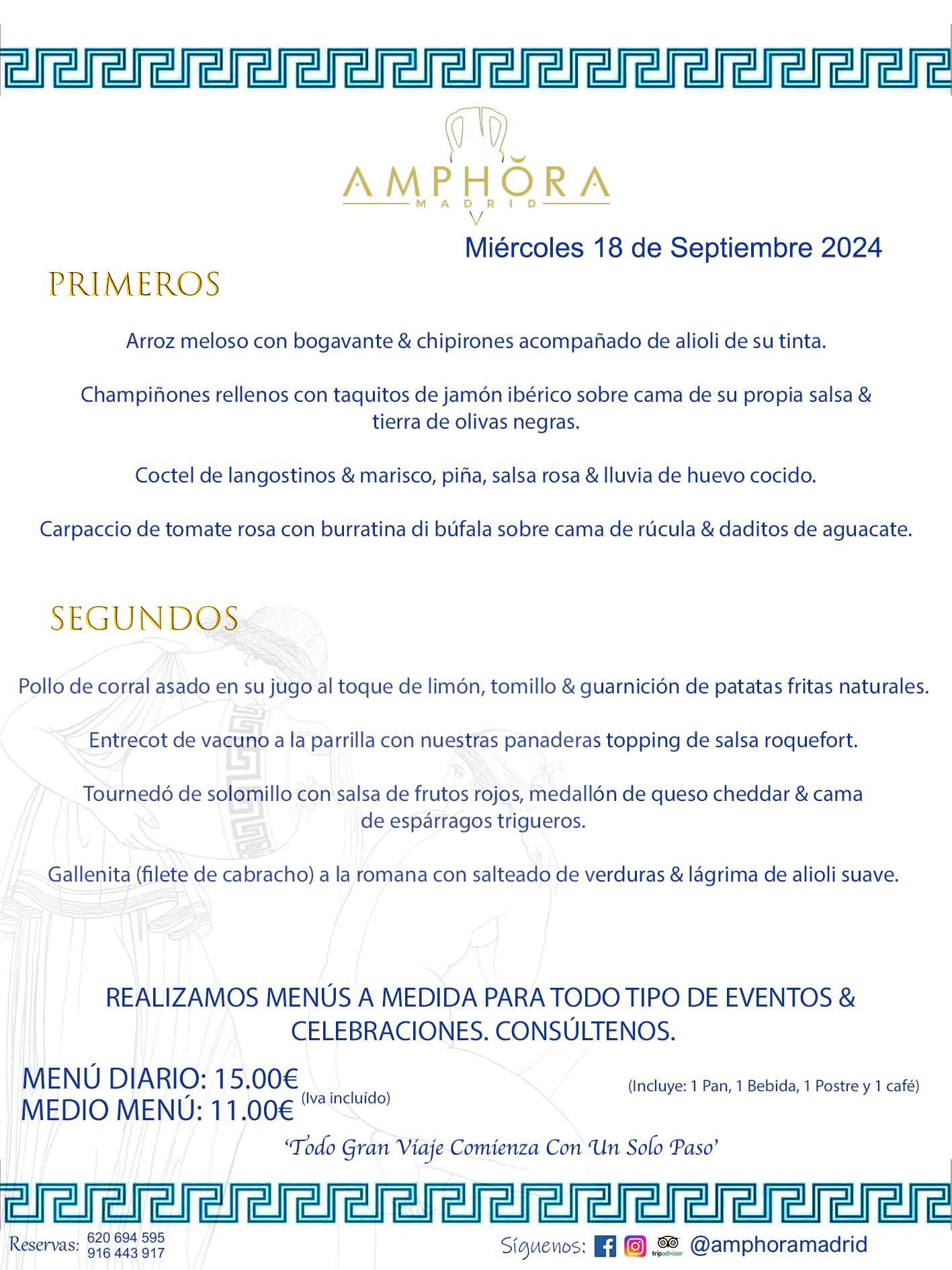 MENÚS DEL DÍA ALCORCÓN MENÚ DEL MIÉRCOLES 18 DE SEPTIEMBRE DE 2024 MENÚS DIARIOS MEJORES MENÚS RESTAURANTES ALCORCÓN RESTAURANTE AMPHORA TERRAZA EN ALCORCÓN (DISPONEMOS DE UNA GRAN TERRAZA) Av. Leganés, 54 28923 · Alcorcón · Madrid · España. 91 644 39 17 620 694 595 También realizamos menús especiales a medida personalizados a grupos para todo tipo de eventos, como celebraciones, comidas o cenas de empresas, bautizos, bodas, cumpleaños, cenas o comidas de navidad 2023 2024, etc. Consúltenos o visite nuestras excelentes y amplias instalaciones y les prepararemos el menú más ajustado a sus necesidades y presupuesto. #RestaurantesEventos #RestaurantesMenúsCelebraciones #RestaurantesSalonesBodasBautizosComuniones #MenúsEspecialesparaEventosAlcorcón #MenúsCelebracionesAlcorcón #RestaurantesSalonesMenúsEspecialesGrupos #RestaurantesMenúsCumpleaños #ComidasCenasEmpresasAlcorcón #MenúsparaCenasComidasEventosEmpresasMadrid #MejoresTerrazasMadrid #MejorTerrazaAlcorcónMadrid #PresupuestosMenúsBodasComunionesBautizosAlcorcón #RestaurantesSecretosconEncantoMadrid #RestaurantesMenúsCenasComidasGruposEmpresasNavidadesAlcorcon #SalonesComidasCenasEmpresasAlcorcón #MenúsEventos #MenúsBodas #MenúsComuniones #MenúsCumpleaños #MenúsBautizos #MenúsEventosAlcorcón #MenúsBodasAlcorcón #MenúsComunionesAlcorcón #MenúsCumpleañosAlcorcón #MenúsBautizosAlcorcón #MenúsNavidadAlcorcón #MenúsComidasNavidad #MenúsCenasNavidad #SalonesEventosAlcorcón RESTAURANTES ALCORCÓN CELEBRACIONES EVENTOS CUMPLEAÑOS BODAS COMUNIONES BAUTIZOS, MENÚS ESPECIALES A MEDIDA PARA REUNIONES FAMILIARES EVENTOS CELEBRACIONES BODAS COMUNIONES BAUTIZOS EN ALCORCÓN, RESTAURANTES SALONES GRUPOS COMIDAS CENAS EN ALCORCÓN, RESTAURANTES COMIDAS CENAS EMPRESA ALCORCÓN MADRID, MEJORES TERRAZAS ALCORCÓN, MEJOR TERRAZA ALCORCÓN, RESTAURANTES SECRETOS CON ENCANTO EN MADRID, RESTAURANTES MENUS GRUPOS ESPECIALES COMIDAS CENAS EMPRESAS NAVIDADES ALCORCÓN, CONSÚLTE NUESTROS MENÚS A MEDIDA PARA EVENTOS - REALIZAMOS MENÚS A MEDIDA PARA BODAS, COMUNIONES, BAUTIZOS, CUMPLEAÑOS, CENAS COMIDAS DE EMPRESAS, ETC - NUESTRO RESTAURANTE DIPONE DE UNA EXTRAORDINARIA TERRAZA PARA TODO TIPO DE EVENTOS - NUESTROS SALONES INTERIORES SE ADAPTAN A TODO DE EVENTOS, YA SEAN PARTICULARES COMO DE EMPRESAS - RESTAURANTE PREPARADO PARA TODO TIPO DE EVENTOS DE CLIENTES DE LA ZONA SUR SUROESTE DE MADRID COMO ALCORCÓN MÓSTOLES FUENLABRADA VILLAVICIOSA DE ODÓN POZUELO DE ALARCÓN GETAFE LAS ROZAS MAJADAHONDA - UNO DE LOS MEJORES RESTAURANTES DE MADRID PARA COMER O CENAR A LA CARTA O CON NUESTROS MENÚS - CELEBRE CON NOSOTROS SUS REUNIONES FAMILIARES CUMPLEAÑOS BAUTIZOS COMUNIONES BODAS PRESENTACIONES ETC. PUES SERÁN UN ÉXITO - MEJORES RESTAURANTES SALONES CELEBRACIONES EN ALCORCÓN -RESTAURANTES MENUS GRUPOS COMIDAS CENAS REUNIONES EMPRESAS NAVIDADES 2024 ALCORCÓN ZONA SUR MADRID.MENÚS DEL DÍA ALCORCÓN DIARIOS MEJORES MENÚS RESTAURANTES ALCORCÓN RESTAURANTE AMPHORA TERRAZA EN ALCORCÓN (DISPONEMOS DE UNA GRAN TERRAZA)