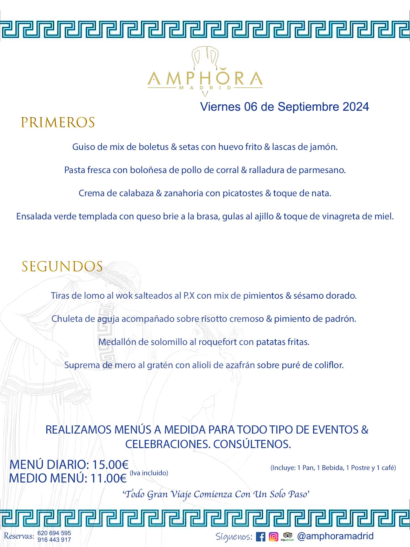 MENÚS DEL DÍA ALCORCÓN MENÚ DEL VIERNES 6 DE SEPTIEMBRE DE 2024 MENÚS DIARIOS MEJORES MENÚS RESTAURANTES ALCORCÓN RESTAURANTE AMPHORA TERRAZA EN ALCORCÓN (DISPONEMOS DE UNA GRAN TERRAZA) Av. Leganés, 54 28923 · Alcorcón · Madrid · España. 91 644 39 17 620 694 595 También realizamos menús especiales a medida personalizados a grupos para todo tipo de eventos, como celebraciones, comidas o cenas de empresas, bautizos, bodas, cumpleaños, cenas o comidas de navidad 2023 2024, etc. Consúltenos o visite nuestras excelentes y amplias instalaciones y les prepararemos el menú más ajustado a sus necesidades y presupuesto. #RestaurantesEventos #RestaurantesMenúsCelebraciones #RestaurantesSalonesBodasBautizosComuniones #MenúsEspecialesparaEventosAlcorcón #MenúsCelebracionesAlcorcón #RestaurantesSalonesMenúsEspecialesGrupos #RestaurantesMenúsCumpleaños #ComidasCenasEmpresasAlcorcón #MenúsparaCenasComidasEventosEmpresasMadrid #MejoresTerrazasMadrid #MejorTerrazaAlcorcónMadrid #PresupuestosMenúsBodasComunionesBautizosAlcorcón #RestaurantesSecretosconEncantoMadrid #RestaurantesMenúsCenasComidasGruposEmpresasNavidadesAlcorcon #SalonesComidasCenasEmpresasAlcorcón #MenúsEventos #MenúsBodas #MenúsComuniones #MenúsCumpleaños #MenúsBautizos #MenúsEventosAlcorcón #MenúsBodasAlcorcón #MenúsComunionesAlcorcón #MenúsCumpleañosAlcorcón #MenúsBautizosAlcorcón #MenúsNavidadAlcorcón #MenúsComidasNavidad #MenúsCenasNavidad #SalonesEventosAlcorcón RESTAURANTES ALCORCÓN CELEBRACIONES EVENTOS CUMPLEAÑOS BODAS COMUNIONES BAUTIZOS, MENÚS ESPECIALES A MEDIDA PARA REUNIONES FAMILIARES EVENTOS CELEBRACIONES BODAS COMUNIONES BAUTIZOS EN ALCORCÓN, RESTAURANTES SALONES GRUPOS COMIDAS CENAS EN ALCORCÓN, RESTAURANTES COMIDAS CENAS EMPRESA ALCORCÓN MADRID, MEJORES TERRAZAS ALCORCÓN, MEJOR TERRAZA ALCORCÓN, RESTAURANTES SECRETOS CON ENCANTO EN MADRID, RESTAURANTES MENUS GRUPOS ESPECIALES COMIDAS CENAS EMPRESAS NAVIDADES ALCORCÓN, CONSÚLTE NUESTROS MENÚS A MEDIDA PARA EVENTOS - REALIZAMOS MENÚS A MEDIDA PARA BODAS, COMUNIONES, BAUTIZOS, CUMPLEAÑOS, CENAS COMIDAS DE EMPRESAS, ETC - NUESTRO RESTAURANTE DIPONE DE UNA EXTRAORDINARIA TERRAZA PARA TODO TIPO DE EVENTOS - NUESTROS SALONES INTERIORES SE ADAPTAN A TODO DE EVENTOS, YA SEAN PARTICULARES COMO DE EMPRESAS - RESTAURANTE PREPARADO PARA TODO TIPO DE EVENTOS DE CLIENTES DE LA ZONA SUR SUROESTE DE MADRID COMO ALCORCÓN MÓSTOLES FUENLABRADA VILLAVICIOSA DE ODÓN POZUELO DE ALARCÓN GETAFE LAS ROZAS MAJADAHONDA - UNO DE LOS MEJORES RESTAURANTES DE MADRID PARA COMER O CENAR A LA CARTA O CON NUESTROS MENÚS - CELEBRE CON NOSOTROS SUS REUNIONES FAMILIARES CUMPLEAÑOS BAUTIZOS COMUNIONES BODAS PRESENTACIONES ETC. PUES SERÁN UN ÉXITO - MEJORES RESTAURANTES SALONES CELEBRACIONES EN ALCORCÓN -RESTAURANTES MENUS GRUPOS COMIDAS CENAS REUNIONES EMPRESAS NAVIDADES 2024 ALCORCÓN ZONA SUR MADRID.MENÚS DEL DÍA ALCORCÓN DIARIOS MEJORES MENÚS RESTAURANTES ALCORCÓN RESTAURANTE AMPHORA TERRAZA EN ALCORCÓN (DISPONEMOS DE UNA GRAN TERRAZA)
