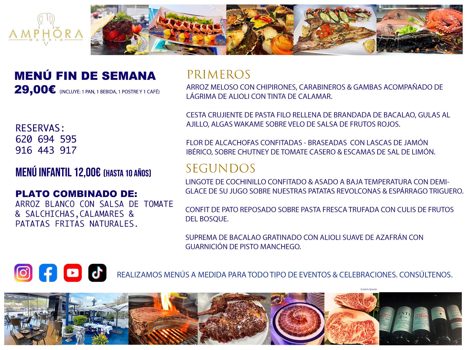 MENÚS FIN DE SEMANA SÁBADO 5 Y DOMINGO 6 DE OCTUBRE DE 2024 RESTAURANTE AMPHORA TERRAZA EN ALCORCÓN (DISPONEMOS DE UNA GRAN TERRAZA) Av. Leganés, 54 28923 · Alcorcón · Madrid · España. 91 644 39 17 620 694 595 También realizamos menús especiales a medida personalizados a grupos para todo tipo de eventos, como celebraciones, comidas o cenas de empresas, bautizos, bodas, cumpleaños, cenas o comidas de navidad 2022/2023, etc. Consúltenos o visite nuestras excelentes y amplias instalaciones y les prepararemos el menú más ajustado a sus necesidades y presupuesto. #RestaurantesEventos #RestaurantesMenúsCelebraciones #RestaurantesSalonesBodasBautizosComuniones #MenúsEspecialesparaEventosAlcorcón #MenúsCelebracionesAlcorcón #RestaurantesSalonesMenúsEspecialesGrupos #RestaurantesMenúsCumpleaños #ComidasCenasEmpresasAlcorcón #MenúsparaCenasComidasEventosEmpresasMadrid #MejoresTerrazasMadrid #MejorTerrazaAlcorcónMadrid #PresupuestosMenúsBodasComunionesBautizosAlcorcón #RestaurantesSecretosconEncantoMadrid #RestaurantesMenúsCenasComidasGruposEmpresasNavidadesAlcorcon #SalonesComidasCenasEmpresasAlcorcón #MenúsEventos #MenúsBodas #MenúsComuniones #MenúsCumpleaños #MenúsBautizos #MenúsEventosAlcorcón #MenúsBodasAlcorcón #MenúsComunionesAlcorcón #MenúsCumpleañosAlcorcón #MenúsBautizosAlcorcón #MenúsNavidadAlcorcón #MenúsComidasNavidad #MenúsCenasNavidad #SalonesEventosAlcorcón RESTAURANTES ALCORCÓN CELEBRACIONES EVENTOS CUMPLEAÑOS BODAS COMUNIONES BAUTIZOS, MENÚS ESPECIALES A MEDIDA PARA REUNIONES FAMILIARES EVENTOS CELEBRACIONES BODAS COMUNIONES BAUTIZOS EN ALCORCÓN, RESTAURANTES SALONES GRUPOS COMIDAS CENAS EN ALCORCÓN, RESTAURANTES COMIDAS CENAS EMPRESA ALCORCÓN MADRID, MEJORES TERRAZAS ALCORCÓN, MEJOR TERRAZA ALCORCÓN, RESTAURANTES SECRETOS CON ENCANTO EN MADRID, RESTAURANTES MENUS GRUPOS ESPECIALES COMIDAS CENAS EMPRESAS NAVIDADES ALCORCÓN, CONSÚLTE NUESTROS MENÚS A MEDIDA PARA EVENTOS - REALIZAMOS MENÚS A MEDIDA PARA BODAS, COMUNIONES, BAUTIZOS, CUMPLEAÑOS, CENAS COMIDAS DE EMPRESAS, ETC - NUESTRO RESTAURANTE DIPONE DE UNA EXTRAORDINARIA TERRAZA PARA TODO TIPO DE EVENTOS - NUESTROS SALONES INTERIORES SE ADAPTAN A TODO DE EVENTOS, YA SEAN PARTICULARES COMO DE EMPRESAS - RESTAURANTE PREPARADO PARA TODO TIPO DE EVENTOS DE CLIENTES DE LA ZONA SUR SUROESTE DE MADRID COMO ALCORCÓN MÓSTOLES FUENLABRADA VILLAVICIOSA DE ODÓN POZUELO DE ALARCÓN GETAFE LAS ROZAS MAJADAHONDA - UNO DE LOS MEJORES RESTAURANTES DE MADRID PARA COMER O CENAR A LA CARTA O CON NUESTROS MENÚS - CELEBRE CON NOSOTROS SUS REUNIONES FAMILIARES CUMPLEAÑOS BAUTIZOS COMUNIONES BODAS PRESENTACIONES ETC. PUES SERÁN UN ÉXITO - MEJORES RESTAURANTES SALONES CELEBRACIONES EN ALCORCÓN -RESTAURANTES MENUS GRUPOS COMIDAS CENAS REUNIONES EMPRESAS NAVIDADES 2022 2023 ALCORCÓN ZONA SUR MADRID.