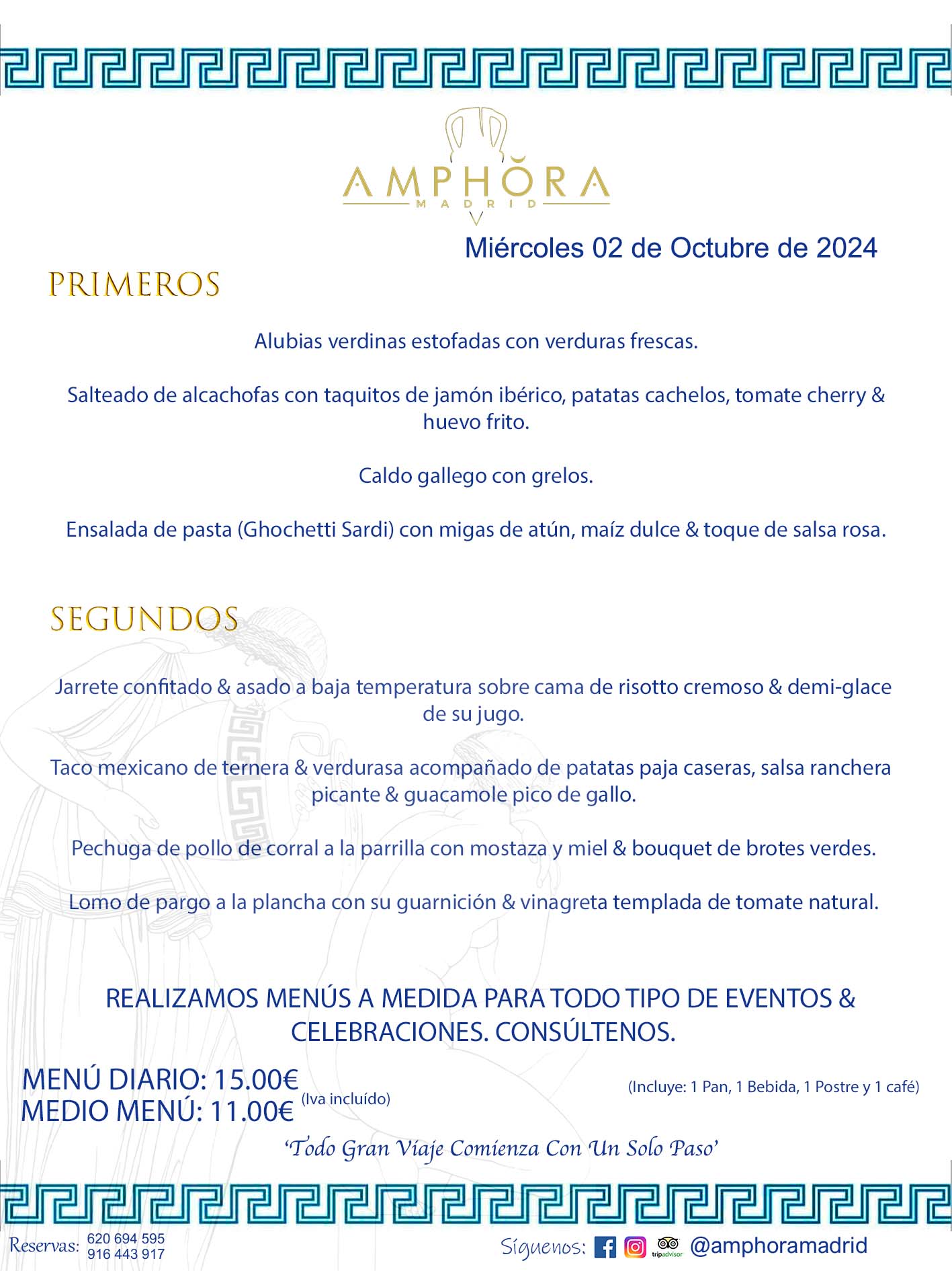 MENÚS DEL DÍA ALCORCÓN MENÚ DEL MIÉRCOLES 2 DE OCTUBRE DE 2024 MENÚS DIARIOS MEJORES MENÚS RESTAURANTES ALCORCÓN RESTAURANTE AMPHORA TERRAZA EN ALCORCÓN (DISPONEMOS DE UNA GRAN TERRAZA) Av. Leganés, 54 28923 · Alcorcón · Madrid · España. 91 644 39 17 620 694 595 También realizamos menús especiales a medida personalizados a grupos para todo tipo de eventos, como celebraciones, comidas o cenas de empresas, bautizos, bodas, cumpleaños, cenas o comidas de navidad 2023 2024, etc. Consúltenos o visite nuestras excelentes y amplias instalaciones y les prepararemos el menú más ajustado a sus necesidades y presupuesto. #RestaurantesEventos #RestaurantesMenúsCelebraciones #RestaurantesSalonesBodasBautizosComuniones #MenúsEspecialesparaEventosAlcorcón #MenúsCelebracionesAlcorcón #RestaurantesSalonesMenúsEspecialesGrupos #RestaurantesMenúsCumpleaños #ComidasCenasEmpresasAlcorcón #MenúsparaCenasComidasEventosEmpresasMadrid #MejoresTerrazasMadrid #MejorTerrazaAlcorcónMadrid #PresupuestosMenúsBodasComunionesBautizosAlcorcón #RestaurantesSecretosconEncantoMadrid #RestaurantesMenúsCenasComidasGruposEmpresasNavidadesAlcorcon #SalonesComidasCenasEmpresasAlcorcón #MenúsEventos #MenúsBodas #MenúsComuniones #MenúsCumpleaños #MenúsBautizos #MenúsEventosAlcorcón #MenúsBodasAlcorcón #MenúsComunionesAlcorcón #MenúsCumpleañosAlcorcón #MenúsBautizosAlcorcón #MenúsNavidadAlcorcón #MenúsComidasNavidad #MenúsCenasNavidad #SalonesEventosAlcorcón RESTAURANTES ALCORCÓN CELEBRACIONES EVENTOS CUMPLEAÑOS BODAS COMUNIONES BAUTIZOS, MENÚS ESPECIALES A MEDIDA PARA REUNIONES FAMILIARES EVENTOS CELEBRACIONES BODAS COMUNIONES BAUTIZOS EN ALCORCÓN, RESTAURANTES SALONES GRUPOS COMIDAS CENAS EN ALCORCÓN, RESTAURANTES COMIDAS CENAS EMPRESA ALCORCÓN MADRID, MEJORES TERRAZAS ALCORCÓN, MEJOR TERRAZA ALCORCÓN, RESTAURANTES SECRETOS CON ENCANTO EN MADRID, RESTAURANTES MENUS GRUPOS ESPECIALES COMIDAS CENAS EMPRESAS NAVIDADES ALCORCÓN, CONSÚLTE NUESTROS MENÚS A MEDIDA PARA EVENTOS - REALIZAMOS MENÚS A MEDIDA PARA BODAS, COMUNIONES, BAUTIZOS, CUMPLEAÑOS, CENAS COMIDAS DE EMPRESAS, ETC - NUESTRO RESTAURANTE DIPONE DE UNA EXTRAORDINARIA TERRAZA PARA TODO TIPO DE EVENTOS - NUESTROS SALONES INTERIORES SE ADAPTAN A TODO DE EVENTOS, YA SEAN PARTICULARES COMO DE EMPRESAS - RESTAURANTE PREPARADO PARA TODO TIPO DE EVENTOS DE CLIENTES DE LA ZONA SUR SUROESTE DE MADRID COMO ALCORCÓN MÓSTOLES FUENLABRADA VILLAVICIOSA DE ODÓN POZUELO DE ALARCÓN GETAFE LAS ROZAS MAJADAHONDA - UNO DE LOS MEJORES RESTAURANTES DE MADRID PARA COMER O CENAR A LA CARTA O CON NUESTROS MENÚS - CELEBRE CON NOSOTROS SUS REUNIONES FAMILIARES CUMPLEAÑOS BAUTIZOS COMUNIONES BODAS PRESENTACIONES ETC. PUES SERÁN UN ÉXITO - MEJORES RESTAURANTES SALONES CELEBRACIONES EN ALCORCÓN -RESTAURANTES MENUS GRUPOS COMIDAS CENAS REUNIONES EMPRESAS NAVIDADES 2024 ALCORCÓN ZONA SUR MADRID.MENÚS DEL DÍA ALCORCÓN DIARIOS MEJORES MENÚS RESTAURANTES ALCORCÓN RESTAURANTE AMPHORA TERRAZA EN ALCORCÓN (DISPONEMOS DE UNA GRAN TERRAZA)