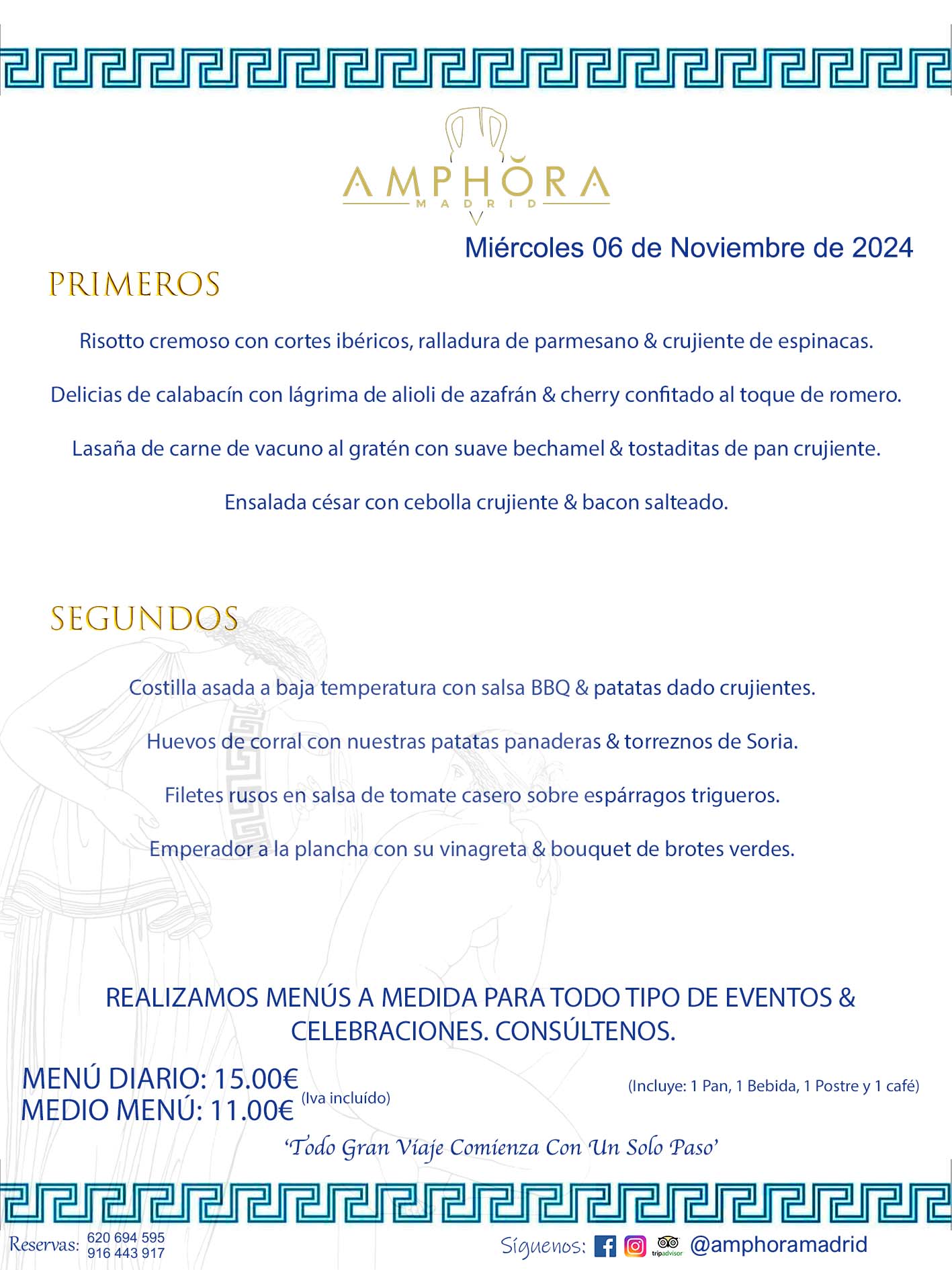 MENÚS DEL DÍA ALCORCÓN MENÚ DEL MIÉRCOLES 6 DE NOVIEMBRE DE 2024 MENÚS DIARIOS MEJORES MENÚS RESTAURANTES ALCORCÓN RESTAURANTE AMPHORA TERRAZA EN ALCORCÓN (DISPONEMOS DE UNA GRAN TERRAZA) Av. Leganés, 54 28923 · Alcorcón · Madrid · España. 91 644 39 17 620 694 595 También realizamos menús especiales a medida personalizados a grupos para todo tipo de eventos, como celebraciones, comidas o cenas de empresas, bautizos, bodas, cumpleaños, cenas o comidas de navidad 2023 2024, etc. Consúltenos o visite nuestras excelentes y amplias instalaciones y les prepararemos el menú más ajustado a sus necesidades y presupuesto. #RestaurantesEventos #RestaurantesMenúsCelebraciones #RestaurantesSalonesBodasBautizosComuniones #MenúsEspecialesparaEventosAlcorcón #MenúsCelebracionesAlcorcón #RestaurantesSalonesMenúsEspecialesGrupos #RestaurantesMenúsCumpleaños #ComidasCenasEmpresasAlcorcón #MenúsparaCenasComidasEventosEmpresasMadrid #MejoresTerrazasMadrid #MejorTerrazaAlcorcónMadrid #PresupuestosMenúsBodasComunionesBautizosAlcorcón #RestaurantesSecretosconEncantoMadrid #RestaurantesMenúsCenasComidasGruposEmpresasNavidadesAlcorcon #SalonesComidasCenasEmpresasAlcorcón #MenúsEventos #MenúsBodas #MenúsComuniones #MenúsCumpleaños #MenúsBautizos #MenúsEventosAlcorcón #MenúsBodasAlcorcón #MenúsComunionesAlcorcón #MenúsCumpleañosAlcorcón #MenúsBautizosAlcorcón #MenúsNavidadAlcorcón #MenúsComidasNavidad #MenúsCenasNavidad #SalonesEventosAlcorcón RESTAURANTES ALCORCÓN CELEBRACIONES EVENTOS CUMPLEAÑOS BODAS COMUNIONES BAUTIZOS, MENÚS ESPECIALES A MEDIDA PARA REUNIONES FAMILIARES EVENTOS CELEBRACIONES BODAS COMUNIONES BAUTIZOS EN ALCORCÓN, RESTAURANTES SALONES GRUPOS COMIDAS CENAS EN ALCORCÓN, RESTAURANTES COMIDAS CENAS EMPRESA ALCORCÓN MADRID, MEJORES TERRAZAS ALCORCÓN, MEJOR TERRAZA ALCORCÓN, RESTAURANTES SECRETOS CON ENCANTO EN MADRID, RESTAURANTES MENUS GRUPOS ESPECIALES COMIDAS CENAS EMPRESAS NAVIDADES ALCORCÓN, CONSÚLTE NUESTROS MENÚS A MEDIDA PARA EVENTOS - REALIZAMOS MENÚS A MEDIDA PARA BODAS, COMUNIONES, BAUTIZOS, CUMPLEAÑOS, CENAS COMIDAS DE EMPRESAS, ETC - NUESTRO RESTAURANTE DIPONE DE UNA EXTRAORDINARIA TERRAZA PARA TODO TIPO DE EVENTOS - NUESTROS SALONES INTERIORES SE ADAPTAN A TODO DE EVENTOS, YA SEAN PARTICULARES COMO DE EMPRESAS - RESTAURANTE PREPARADO PARA TODO TIPO DE EVENTOS DE CLIENTES DE LA ZONA SUR SUROESTE DE MADRID COMO ALCORCÓN MÓSTOLES FUENLABRADA VILLAVICIOSA DE ODÓN POZUELO DE ALARCÓN GETAFE LAS ROZAS MAJADAHONDA - UNO DE LOS MEJORES RESTAURANTES DE MADRID PARA COMER O CENAR A LA CARTA O CON NUESTROS MENÚS - CELEBRE CON NOSOTROS SUS REUNIONES FAMILIARES CUMPLEAÑOS BAUTIZOS COMUNIONES BODAS PRESENTACIONES ETC. PUES SERÁN UN ÉXITO - MEJORES RESTAURANTES SALONES CELEBRACIONES EN ALCORCÓN -RESTAURANTES MENUS GRUPOS COMIDAS CENAS REUNIONES EMPRESAS NAVIDADES 2024 ALCORCÓN ZONA SUR MADRID.MENÚS DEL DÍA ALCORCÓN DIARIOS MEJORES MENÚS RESTAURANTES ALCORCÓN RESTAURANTE AMPHORA TERRAZA EN ALCORCÓN (DISPONEMOS DE UNA GRAN TERRAZA)