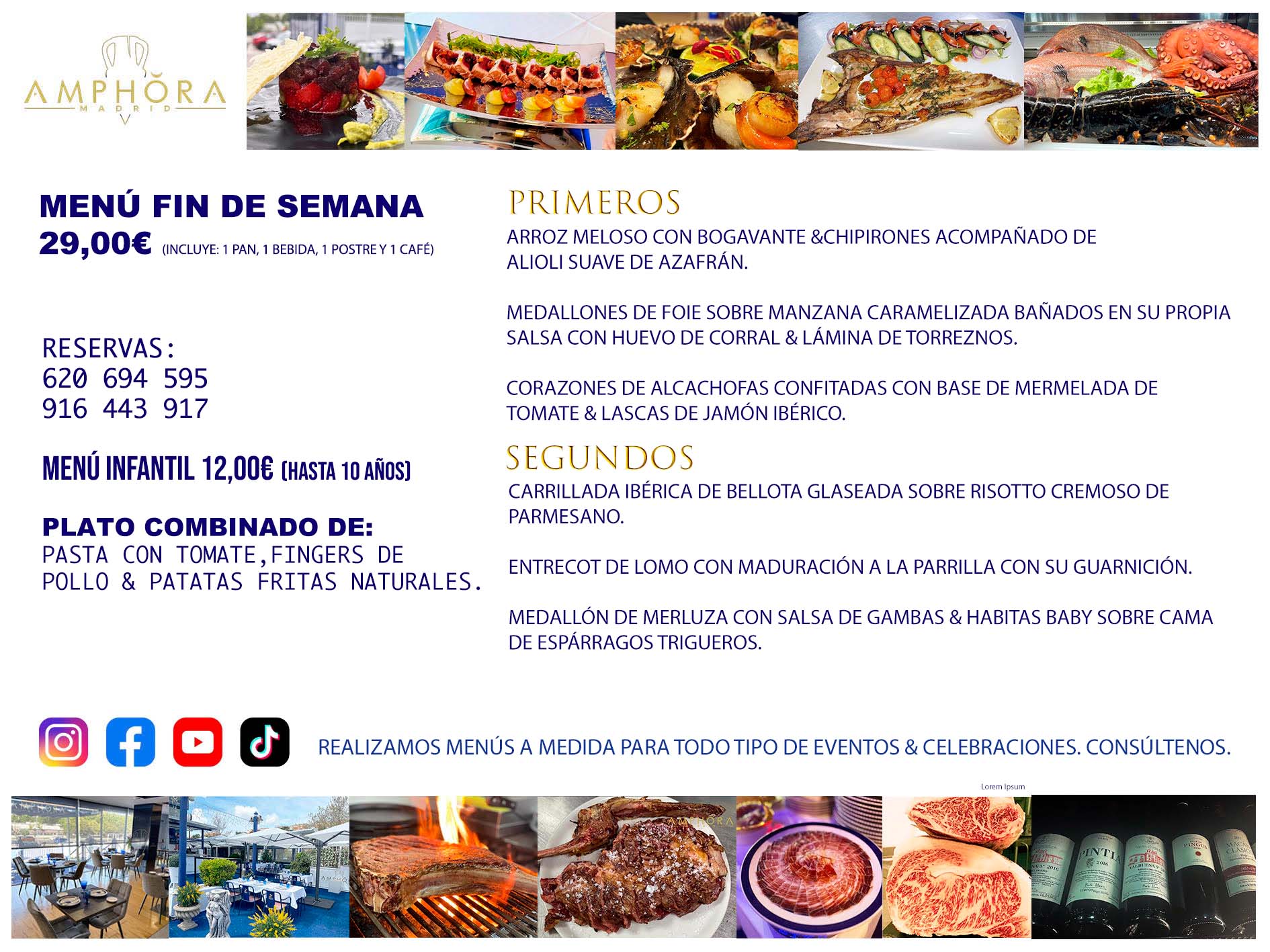 MENÚS FIN DE SEMANA DEL SABADO 21 DE DICIEMBRE Y DOMINGO 22 DE DICIEMBRE DE 2024 RESTAURANTE AMPHORA TERRAZA EN ALCORCÓN (DISPONEMOS DE UNA GRAN TERRAZA) Av. Leganés, 54 28923 · Alcorcón · Madrid · España. 91 644 39 17 620 694 595 También realizamos menús especiales a medida personalizados a grupos para todo tipo de eventos, como celebraciones, comidas o cenas de empresas, bautizos, bodas, cumpleaños, cenas o comidas de navidad 2022/2023, etc. Consúltenos o visite nuestras excelentes y amplias instalaciones y les prepararemos el menú más ajustado a sus necesidades y presupuesto. #RestaurantesEventos #RestaurantesMenúsCelebraciones #RestaurantesSalonesBodasBautizosComuniones #MenúsEspecialesparaEventosAlcorcón #MenúsCelebracionesAlcorcón #RestaurantesSalonesMenúsEspecialesGrupos #RestaurantesMenúsCumpleaños #ComidasCenasEmpresasAlcorcón #MenúsparaCenasComidasEventosEmpresasMadrid #MejoresTerrazasMadrid #MejorTerrazaAlcorcónMadrid #PresupuestosMenúsBodasComunionesBautizosAlcorcón #RestaurantesSecretosconEncantoMadrid #RestaurantesMenúsCenasComidasGruposEmpresasNavidadesAlcorcon #SalonesComidasCenasEmpresasAlcorcón #MenúsEventos #MenúsBodas #MenúsComuniones #MenúsCumpleaños #MenúsBautizos #MenúsEventosAlcorcón #MenúsBodasAlcorcón #MenúsComunionesAlcorcón #MenúsCumpleañosAlcorcón #MenúsBautizosAlcorcón #MenúsNavidadAlcorcón #MenúsComidasNavidad #MenúsCenasNavidad #SalonesEventosAlcorcón RESTAURANTES ALCORCÓN CELEBRACIONES EVENTOS CUMPLEAÑOS BODAS COMUNIONES BAUTIZOS, MENÚS ESPECIALES A MEDIDA PARA REUNIONES FAMILIARES EVENTOS CELEBRACIONES BODAS COMUNIONES BAUTIZOS EN ALCORCÓN, RESTAURANTES SALONES GRUPOS COMIDAS CENAS EN ALCORCÓN, RESTAURANTES COMIDAS CENAS EMPRESA ALCORCÓN MADRID, MEJORES TERRAZAS ALCORCÓN, MEJOR TERRAZA ALCORCÓN, RESTAURANTES SECRETOS CON ENCANTO EN MADRID, RESTAURANTES MENUS GRUPOS ESPECIALES COMIDAS CENAS EMPRESAS NAVIDADES ALCORCÓN, CONSÚLTE NUESTROS MENÚS A MEDIDA PARA EVENTOS - REALIZAMOS MENÚS A MEDIDA PARA BODAS, COMUNIONES, BAUTIZOS, CUMPLEAÑOS, CENAS COMIDAS DE EMPRESAS, ETC - NUESTRO RESTAURANTE DIPONE DE UNA EXTRAORDINARIA TERRAZA PARA TODO TIPO DE EVENTOS - NUESTROS SALONES INTERIORES SE ADAPTAN A TODO DE EVENTOS, YA SEAN PARTICULARES COMO DE EMPRESAS - RESTAURANTE PREPARADO PARA TODO TIPO DE EVENTOS DE CLIENTES DE LA ZONA SUR SUROESTE DE MADRID COMO ALCORCÓN MÓSTOLES FUENLABRADA VILLAVICIOSA DE ODÓN POZUELO DE ALARCÓN GETAFE LAS ROZAS MAJADAHONDA - UNO DE LOS MEJORES RESTAURANTES DE MADRID PARA COMER O CENAR A LA CARTA O CON NUESTROS MENÚS - CELEBRE CON NOSOTROS SUS REUNIONES FAMILIARES CUMPLEAÑOS BAUTIZOS COMUNIONES BODAS PRESENTACIONES ETC. PUES SERÁN UN ÉXITO - MEJORES RESTAURANTES SALONES CELEBRACIONES EN ALCORCÓN -RESTAURANTES MENUS GRUPOS COMIDAS CENAS REUNIONES EMPRESAS NAVIDADES 2022 2023 ALCORCÓN ZONA SUR MADRID.