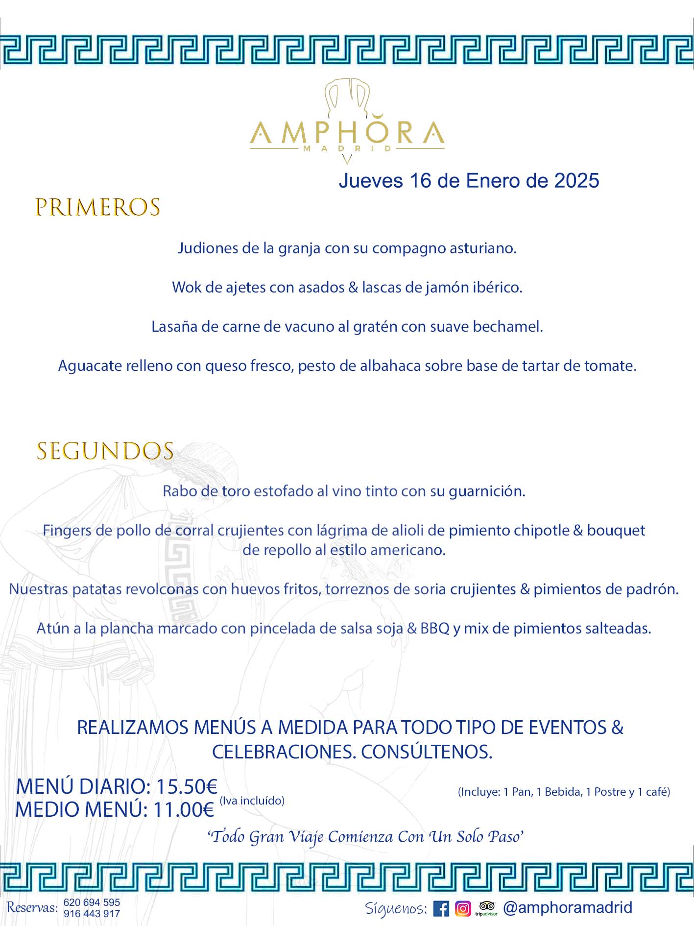 MENÚS DEL DÍA ALCORCÓN MENÚ DEL JUEVES 16 DE ENERO DE DE 2025 MENÚS DIARIOS MEJORES MENÚS RESTAURANTES ALCORCÓN RESTAURANTE AMPHORA TERRAZA EN ALCORCÓN (DISPONEMOS DE UNA GRAN TERRAZA) Av. Leganés, 54 28923 · Alcorcón · Madrid · España. 91 644 39 17 620 694 595 También realizamos menús especiales a medida personalizados a grupos para todo tipo de eventos, como celebraciones, comidas o cenas de empresas, bautizos, bodas, cumpleaños, cenas o comidas de navidad 2023 2024, etc. Consúltenos o visite nuestras excelentes y amplias instalaciones y les prepararemos el menú más ajustado a sus necesidades y presupuesto. #RestaurantesEventos #RestaurantesMenúsCelebraciones #RestaurantesSalonesBodasBautizosComuniones #MenúsEspecialesparaEventosAlcorcón #MenúsCelebracionesAlcorcón #RestaurantesSalonesMenúsEspecialesGrupos #RestaurantesMenúsCumpleaños #ComidasCenasEmpresasAlcorcón #MenúsparaCenasComidasEventosEmpresasMadrid #MejoresTerrazasMadrid #MejorTerrazaAlcorcónMadrid #PresupuestosMenúsBodasComunionesBautizosAlcorcón #RestaurantesSecretosconEncantoMadrid #RestaurantesMenúsCenasComidasGruposEmpresasNavidadesAlcorcon #SalonesComidasCenasEmpresasAlcorcón #MenúsEventos #MenúsBodas #MenúsComuniones #MenúsCumpleaños #MenúsBautizos #MenúsEventosAlcorcón #MenúsBodasAlcorcón #MenúsComunionesAlcorcón #MenúsCumpleañosAlcorcón #MenúsBautizosAlcorcón #MenúsNavidadAlcorcón #MenúsComidasNavidad #MenúsCenasNavidad #SalonesEventosAlcorcón RESTAURANTES ALCORCÓN CELEBRACIONES EVENTOS CUMPLEAÑOS BODAS COMUNIONES BAUTIZOS, MENÚS ESPECIALES A MEDIDA PARA REUNIONES FAMILIARES EVENTOS CELEBRACIONES BODAS COMUNIONES BAUTIZOS EN ALCORCÓN, RESTAURANTES SALONES GRUPOS COMIDAS CENAS EN ALCORCÓN, RESTAURANTES COMIDAS CENAS EMPRESA ALCORCÓN MADRID, MEJORES TERRAZAS ALCORCÓN, MEJOR TERRAZA ALCORCÓN, RESTAURANTES SECRETOS CON ENCANTO EN MADRID, RESTAURANTES MENUS GRUPOS ESPECIALES COMIDAS CENAS EMPRESAS NAVIDADES ALCORCÓN, CONSÚLTE NUESTROS MENÚS A MEDIDA PARA EVENTOS - REALIZAMOS MENÚS A MEDIDA PARA BODAS, COMUNIONES, BAUTIZOS, CUMPLEAÑOS, CENAS COMIDAS DE EMPRESAS, ETC - NUESTRO RESTAURANTE DIPONE DE UNA EXTRAORDINARIA TERRAZA PARA TODO TIPO DE EVENTOS - NUESTROS SALONES INTERIORES SE ADAPTAN A TODO DE EVENTOS, YA SEAN PARTICULARES COMO DE EMPRESAS - RESTAURANTE PREPARADO PARA TODO TIPO DE EVENTOS DE CLIENTES DE LA ZONA SUR SUROESTE DE MADRID COMO ALCORCÓN MÓSTOLES FUENLABRADA VILLAVICIOSA DE ODÓN POZUELO DE ALARCÓN GETAFE LAS ROZAS MAJADAHONDA - UNO DE LOS MEJORES RESTAURANTES DE MADRID PARA COMER O CENAR A LA CARTA O CON NUESTROS MENÚS - CELEBRE CON NOSOTROS SUS REUNIONES FAMILIARES CUMPLEAÑOS BAUTIZOS COMUNIONES BODAS PRESENTACIONES ETC. PUES SERÁN UN ÉXITO - MEJORES RESTAURANTES SALONES CELEBRACIONES EN ALCORCÓN -RESTAURANTES MENUS GRUPOS COMIDAS CENAS REUNIONES EMPRESAS NAVIDADES 2024 ALCORCÓN ZONA SUR MADRID.MENÚS DEL DÍA ALCORCÓN DIARIOS MEJORES MENÚS RESTAURANTES ALCORCÓN RESTAURANTE AMPHORA TERRAZA EN ALCORCÓN (DISPONEMOS DE UNA GRAN TERRAZA)