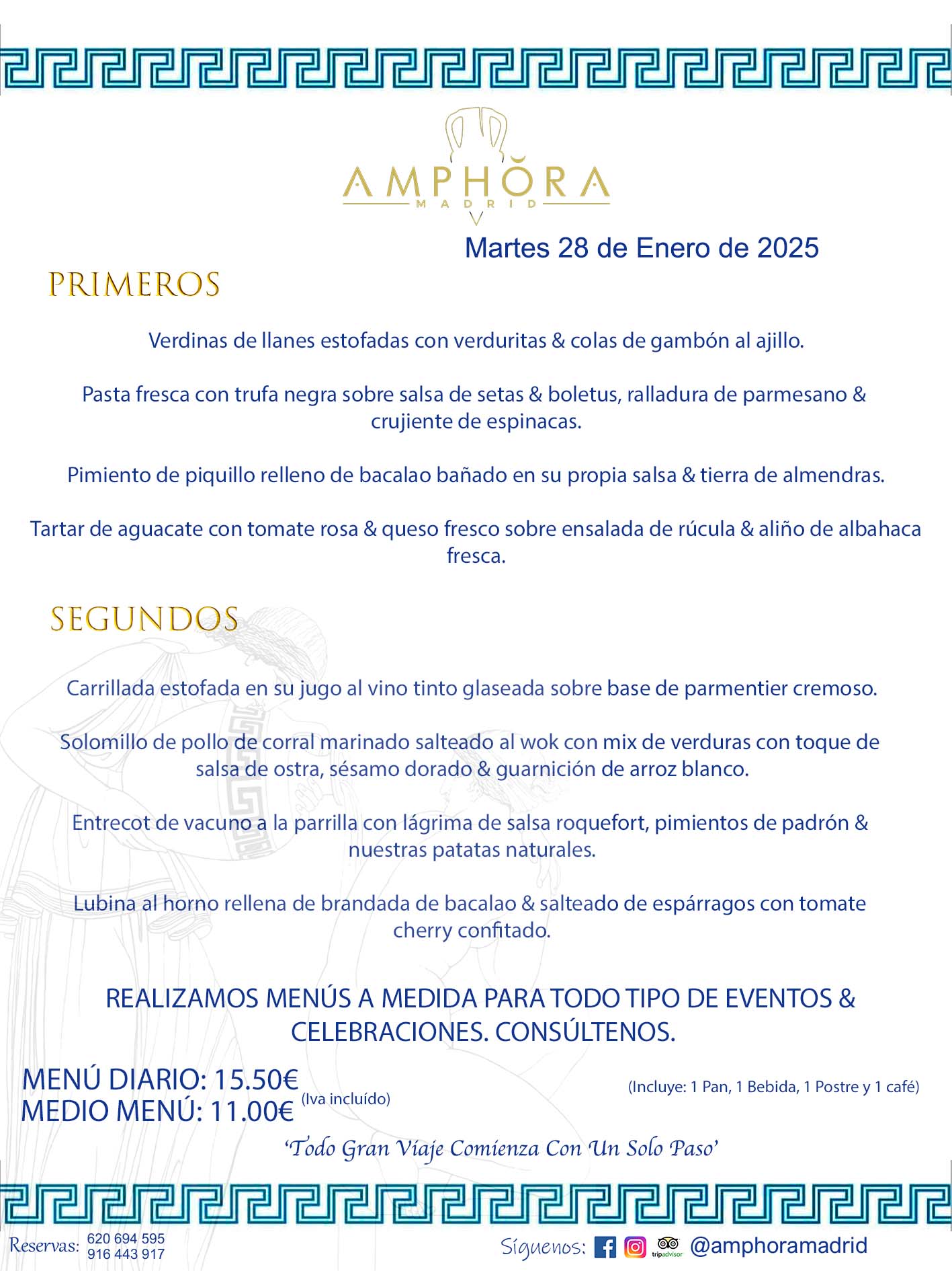 MENÚS DEL DÍA ALCORCÓN MENÚ DEL MARTES 28 DE ENERO DE DE 2025 MENÚS DIARIOS MEJORES MENÚS RESTAURANTES ALCORCÓN RESTAURANTE AMPHORA TERRAZA EN ALCORCÓN (DISPONEMOS DE UNA GRAN TERRAZA) Av. Leganés, 54 28923 · Alcorcón · Madrid · España. 91 644 39 17 620 694 595 También realizamos menús especiales a medida personalizados a grupos para todo tipo de eventos, como celebraciones, comidas o cenas de empresas, bautizos, bodas, cumpleaños, cenas o comidas de navidad 2023 2024, etc. Consúltenos o visite nuestras excelentes y amplias instalaciones y les prepararemos el menú más ajustado a sus necesidades y presupuesto. #RestaurantesEventos #RestaurantesMenúsCelebraciones #RestaurantesSalonesBodasBautizosComuniones #MenúsEspecialesparaEventosAlcorcón #MenúsCelebracionesAlcorcón #RestaurantesSalonesMenúsEspecialesGrupos #RestaurantesMenúsCumpleaños #ComidasCenasEmpresasAlcorcón #MenúsparaCenasComidasEventosEmpresasMadrid #MejoresTerrazasMadrid #MejorTerrazaAlcorcónMadrid #PresupuestosMenúsBodasComunionesBautizosAlcorcón #RestaurantesSecretosconEncantoMadrid #RestaurantesMenúsCenasComidasGruposEmpresasNavidadesAlcorcon #SalonesComidasCenasEmpresasAlcorcón #MenúsEventos #MenúsBodas #MenúsComuniones #MenúsCumpleaños #MenúsBautizos #MenúsEventosAlcorcón #MenúsBodasAlcorcón #MenúsComunionesAlcorcón #MenúsCumpleañosAlcorcón #MenúsBautizosAlcorcón #MenúsNavidadAlcorcón #MenúsComidasNavidad #MenúsCenasNavidad #SalonesEventosAlcorcón RESTAURANTES ALCORCÓN CELEBRACIONES EVENTOS CUMPLEAÑOS BODAS COMUNIONES BAUTIZOS, MENÚS ESPECIALES A MEDIDA PARA REUNIONES FAMILIARES EVENTOS CELEBRACIONES BODAS COMUNIONES BAUTIZOS EN ALCORCÓN, RESTAURANTES SALONES GRUPOS COMIDAS CENAS EN ALCORCÓN, RESTAURANTES COMIDAS CENAS EMPRESA ALCORCÓN MADRID, MEJORES TERRAZAS ALCORCÓN, MEJOR TERRAZA ALCORCÓN, RESTAURANTES SECRETOS CON ENCANTO EN MADRID, RESTAURANTES MENUS GRUPOS ESPECIALES COMIDAS CENAS EMPRESAS NAVIDADES ALCORCÓN, CONSÚLTE NUESTROS MENÚS A MEDIDA PARA EVENTOS - REALIZAMOS MENÚS A MEDIDA PARA BODAS, COMUNIONES, BAUTIZOS, CUMPLEAÑOS, CENAS COMIDAS DE EMPRESAS, ETC - NUESTRO RESTAURANTE DIPONE DE UNA EXTRAORDINARIA TERRAZA PARA TODO TIPO DE EVENTOS - NUESTROS SALONES INTERIORES SE ADAPTAN A TODO DE EVENTOS, YA SEAN PARTICULARES COMO DE EMPRESAS - RESTAURANTE PREPARADO PARA TODO TIPO DE EVENTOS DE CLIENTES DE LA ZONA SUR SUROESTE DE MADRID COMO ALCORCÓN MÓSTOLES FUENLABRADA VILLAVICIOSA DE ODÓN POZUELO DE ALARCÓN GETAFE LAS ROZAS MAJADAHONDA - UNO DE LOS MEJORES RESTAURANTES DE MADRID PARA COMER O CENAR A LA CARTA O CON NUESTROS MENÚS - CELEBRE CON NOSOTROS SUS REUNIONES FAMILIARES CUMPLEAÑOS BAUTIZOS COMUNIONES BODAS PRESENTACIONES ETC. PUES SERÁN UN ÉXITO - MEJORES RESTAURANTES SALONES CELEBRACIONES EN ALCORCÓN -RESTAURANTES MENUS GRUPOS COMIDAS CENAS REUNIONES EMPRESAS NAVIDADES 2024 ALCORCÓN ZONA SUR MADRID.MENÚS DEL DÍA ALCORCÓN DIARIOS MEJORES MENÚS RESTAURANTES ALCORCÓN RESTAURANTE AMPHORA TERRAZA EN ALCORCÓN (DISPONEMOS DE UNA GRAN TERRAZA)