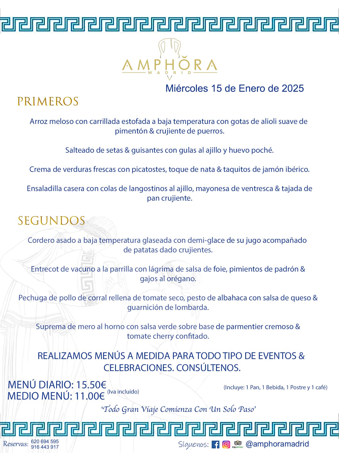 MENÚS DEL DÍA ALCORCÓN MENÚ DEL MIÉRCOLES 15 DE ENERO DE DE 2025 MENÚS DIARIOS MEJORES MENÚS RESTAURANTES ALCORCÓN RESTAURANTE AMPHORA TERRAZA EN ALCORCÓN (DISPONEMOS DE UNA GRAN TERRAZA) Av. Leganés, 54 28923 · Alcorcón · Madrid · España. 91 644 39 17 620 694 595 También realizamos menús especiales a medida personalizados a grupos para todo tipo de eventos, como celebraciones, comidas o cenas de empresas, bautizos, bodas, cumpleaños, cenas o comidas de navidad 2023 2024, etc. Consúltenos o visite nuestras excelentes y amplias instalaciones y les prepararemos el menú más ajustado a sus necesidades y presupuesto. #RestaurantesEventos #RestaurantesMenúsCelebraciones #RestaurantesSalonesBodasBautizosComuniones #MenúsEspecialesparaEventosAlcorcón #MenúsCelebracionesAlcorcón #RestaurantesSalonesMenúsEspecialesGrupos #RestaurantesMenúsCumpleaños #ComidasCenasEmpresasAlcorcón #MenúsparaCenasComidasEventosEmpresasMadrid #MejoresTerrazasMadrid #MejorTerrazaAlcorcónMadrid #PresupuestosMenúsBodasComunionesBautizosAlcorcón #RestaurantesSecretosconEncantoMadrid #RestaurantesMenúsCenasComidasGruposEmpresasNavidadesAlcorcon #SalonesComidasCenasEmpresasAlcorcón #MenúsEventos #MenúsBodas #MenúsComuniones #MenúsCumpleaños #MenúsBautizos #MenúsEventosAlcorcón #MenúsBodasAlcorcón #MenúsComunionesAlcorcón #MenúsCumpleañosAlcorcón #MenúsBautizosAlcorcón #MenúsNavidadAlcorcón #MenúsComidasNavidad #MenúsCenasNavidad #SalonesEventosAlcorcón RESTAURANTES ALCORCÓN CELEBRACIONES EVENTOS CUMPLEAÑOS BODAS COMUNIONES BAUTIZOS, MENÚS ESPECIALES A MEDIDA PARA REUNIONES FAMILIARES EVENTOS CELEBRACIONES BODAS COMUNIONES BAUTIZOS EN ALCORCÓN, RESTAURANTES SALONES GRUPOS COMIDAS CENAS EN ALCORCÓN, RESTAURANTES COMIDAS CENAS EMPRESA ALCORCÓN MADRID, MEJORES TERRAZAS ALCORCÓN, MEJOR TERRAZA ALCORCÓN, RESTAURANTES SECRETOS CON ENCANTO EN MADRID, RESTAURANTES MENUS GRUPOS ESPECIALES COMIDAS CENAS EMPRESAS NAVIDADES ALCORCÓN, CONSÚLTE NUESTROS MENÚS A MEDIDA PARA EVENTOS - REALIZAMOS MENÚS A MEDIDA PARA BODAS, COMUNIONES, BAUTIZOS, CUMPLEAÑOS, CENAS COMIDAS DE EMPRESAS, ETC - NUESTRO RESTAURANTE DIPONE DE UNA EXTRAORDINARIA TERRAZA PARA TODO TIPO DE EVENTOS - NUESTROS SALONES INTERIORES SE ADAPTAN A TODO DE EVENTOS, YA SEAN PARTICULARES COMO DE EMPRESAS - RESTAURANTE PREPARADO PARA TODO TIPO DE EVENTOS DE CLIENTES DE LA ZONA SUR SUROESTE DE MADRID COMO ALCORCÓN MÓSTOLES FUENLABRADA VILLAVICIOSA DE ODÓN POZUELO DE ALARCÓN GETAFE LAS ROZAS MAJADAHONDA - UNO DE LOS MEJORES RESTAURANTES DE MADRID PARA COMER O CENAR A LA CARTA O CON NUESTROS MENÚS - CELEBRE CON NOSOTROS SUS REUNIONES FAMILIARES CUMPLEAÑOS BAUTIZOS COMUNIONES BODAS PRESENTACIONES ETC. PUES SERÁN UN ÉXITO - MEJORES RESTAURANTES SALONES CELEBRACIONES EN ALCORCÓN -RESTAURANTES MENUS GRUPOS COMIDAS CENAS REUNIONES EMPRESAS NAVIDADES 2024 ALCORCÓN ZONA SUR MADRID.MENÚS DEL DÍA ALCORCÓN DIARIOS MEJORES MENÚS RESTAURANTES ALCORCÓN RESTAURANTE AMPHORA TERRAZA EN ALCORCÓN (DISPONEMOS DE UNA GRAN TERRAZA)