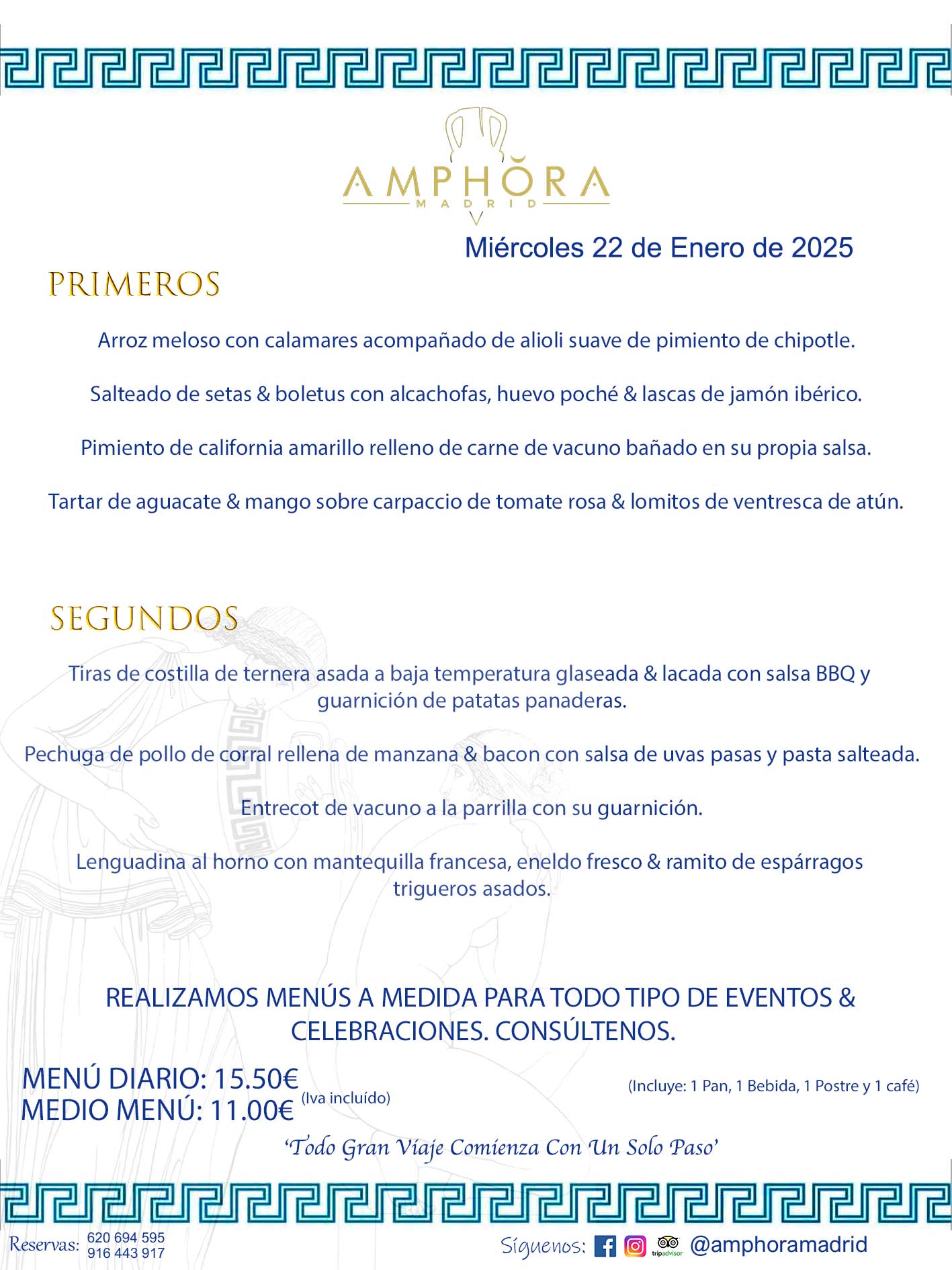 MENÚS DEL DÍA ALCORCÓN MENÚ DEL MIÉRCOLES 22 DE ENERO DE DE 2025 MENÚS DIARIOS MEJORES MENÚS RESTAURANTES ALCORCÓN RESTAURANTE AMPHORA TERRAZA EN ALCORCÓN (DISPONEMOS DE UNA GRAN TERRAZA) Av. Leganés, 54 28923 · Alcorcón · Madrid · España. 91 644 39 17 620 694 595 También realizamos menús especiales a medida personalizados a grupos para todo tipo de eventos, como celebraciones, comidas o cenas de empresas, bautizos, bodas, cumpleaños, cenas o comidas de navidad 2023 2024, etc. Consúltenos o visite nuestras excelentes y amplias instalaciones y les prepararemos el menú más ajustado a sus necesidades y presupuesto. #RestaurantesEventos #RestaurantesMenúsCelebraciones #RestaurantesSalonesBodasBautizosComuniones #MenúsEspecialesparaEventosAlcorcón #MenúsCelebracionesAlcorcón #RestaurantesSalonesMenúsEspecialesGrupos #RestaurantesMenúsCumpleaños #ComidasCenasEmpresasAlcorcón #MenúsparaCenasComidasEventosEmpresasMadrid #MejoresTerrazasMadrid #MejorTerrazaAlcorcónMadrid #PresupuestosMenúsBodasComunionesBautizosAlcorcón #RestaurantesSecretosconEncantoMadrid #RestaurantesMenúsCenasComidasGruposEmpresasNavidadesAlcorcon #SalonesComidasCenasEmpresasAlcorcón #MenúsEventos #MenúsBodas #MenúsComuniones #MenúsCumpleaños #MenúsBautizos #MenúsEventosAlcorcón #MenúsBodasAlcorcón #MenúsComunionesAlcorcón #MenúsCumpleañosAlcorcón #MenúsBautizosAlcorcón #MenúsNavidadAlcorcón #MenúsComidasNavidad #MenúsCenasNavidad #SalonesEventosAlcorcón RESTAURANTES ALCORCÓN CELEBRACIONES EVENTOS CUMPLEAÑOS BODAS COMUNIONES BAUTIZOS, MENÚS ESPECIALES A MEDIDA PARA REUNIONES FAMILIARES EVENTOS CELEBRACIONES BODAS COMUNIONES BAUTIZOS EN ALCORCÓN, RESTAURANTES SALONES GRUPOS COMIDAS CENAS EN ALCORCÓN, RESTAURANTES COMIDAS CENAS EMPRESA ALCORCÓN MADRID, MEJORES TERRAZAS ALCORCÓN, MEJOR TERRAZA ALCORCÓN, RESTAURANTES SECRETOS CON ENCANTO EN MADRID, RESTAURANTES MENUS GRUPOS ESPECIALES COMIDAS CENAS EMPRESAS NAVIDADES ALCORCÓN, CONSÚLTE NUESTROS MENÚS A MEDIDA PARA EVENTOS - REALIZAMOS MENÚS A MEDIDA PARA BODAS, COMUNIONES, BAUTIZOS, CUMPLEAÑOS, CENAS COMIDAS DE EMPRESAS, ETC - NUESTRO RESTAURANTE DIPONE DE UNA EXTRAORDINARIA TERRAZA PARA TODO TIPO DE EVENTOS - NUESTROS SALONES INTERIORES SE ADAPTAN A TODO DE EVENTOS, YA SEAN PARTICULARES COMO DE EMPRESAS - RESTAURANTE PREPARADO PARA TODO TIPO DE EVENTOS DE CLIENTES DE LA ZONA SUR SUROESTE DE MADRID COMO ALCORCÓN MÓSTOLES FUENLABRADA VILLAVICIOSA DE ODÓN POZUELO DE ALARCÓN GETAFE LAS ROZAS MAJADAHONDA - UNO DE LOS MEJORES RESTAURANTES DE MADRID PARA COMER O CENAR A LA CARTA O CON NUESTROS MENÚS - CELEBRE CON NOSOTROS SUS REUNIONES FAMILIARES CUMPLEAÑOS BAUTIZOS COMUNIONES BODAS PRESENTACIONES ETC. PUES SERÁN UN ÉXITO - MEJORES RESTAURANTES SALONES CELEBRACIONES EN ALCORCÓN -RESTAURANTES MENUS GRUPOS COMIDAS CENAS REUNIONES EMPRESAS NAVIDADES 2024 ALCORCÓN ZONA SUR MADRID.MENÚS DEL DÍA ALCORCÓN DIARIOS MEJORES MENÚS RESTAURANTES ALCORCÓN RESTAURANTE AMPHORA TERRAZA EN ALCORCÓN (DISPONEMOS DE UNA GRAN TERRAZA)