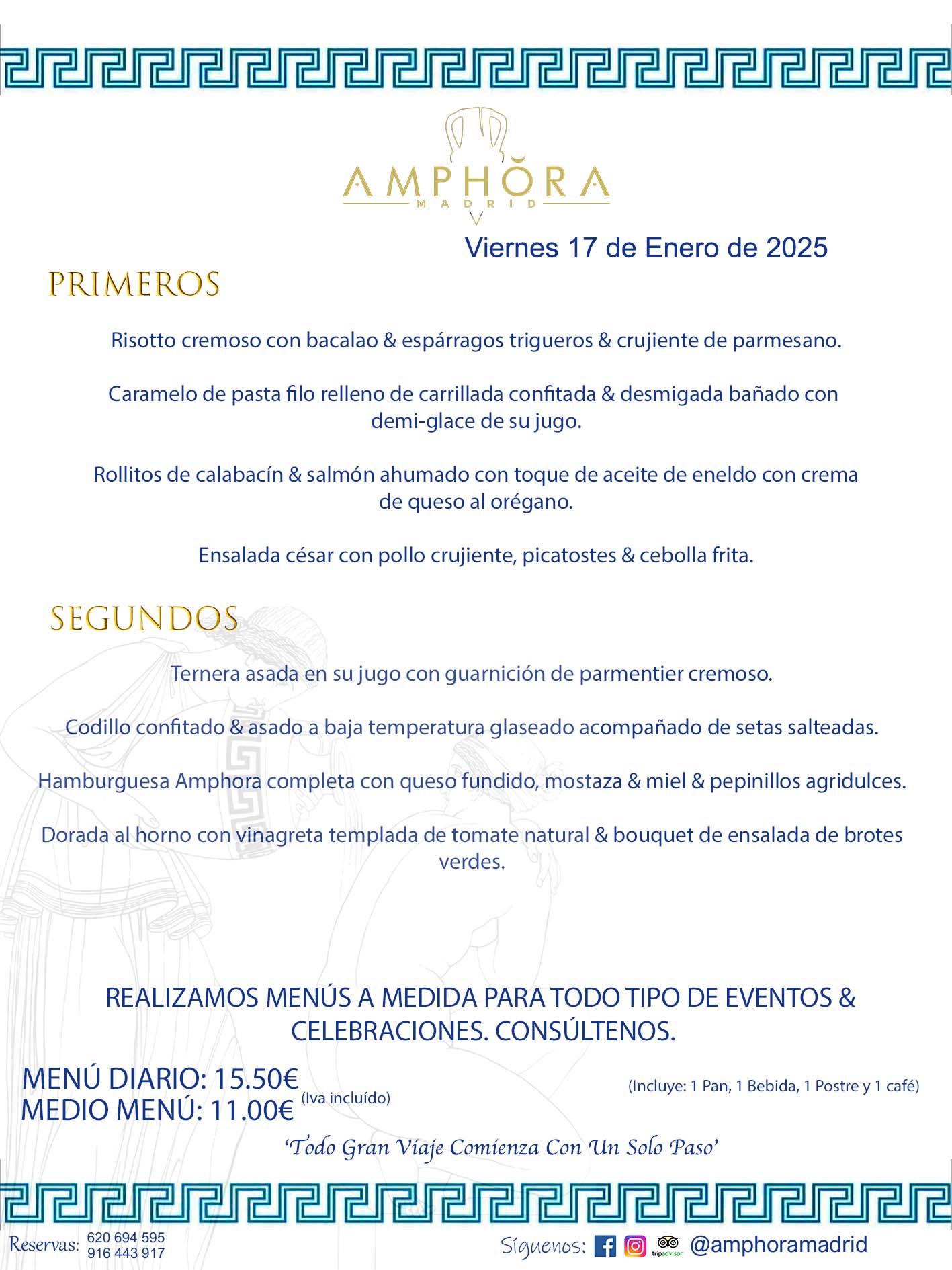 MENÚS DEL DÍA ALCORCÓN MENÚ DEL VIERNES 17 DE ENERO DE 2025 MENÚS DIARIOS MEJORES MENÚS RESTAURANTES ALCORCÓN RESTAURANTE AMPHORA TERRAZA EN ALCORCÓN (DISPONEMOS DE UNA GRAN TERRAZA) Av. Leganés, 54 28923 · Alcorcón · Madrid · España. 91 644 39 17 620 694 595 También realizamos menús especiales a medida personalizados a grupos para todo tipo de eventos, como celebraciones, comidas o cenas de empresas, bautizos, bodas, cumpleaños, cenas o comidas de navidad 2023 2024, etc. Consúltenos o visite nuestras excelentes y amplias instalaciones y les prepararemos el menú más ajustado a sus necesidades y presupuesto. #RestaurantesEventos #RestaurantesMenúsCelebraciones #RestaurantesSalonesBodasBautizosComuniones #MenúsEspecialesparaEventosAlcorcón #MenúsCelebracionesAlcorcón #RestaurantesSalonesMenúsEspecialesGrupos #RestaurantesMenúsCumpleaños #ComidasCenasEmpresasAlcorcón #MenúsparaCenasComidasEventosEmpresasMadrid #MejoresTerrazasMadrid #MejorTerrazaAlcorcónMadrid #PresupuestosMenúsBodasComunionesBautizosAlcorcón #RestaurantesSecretosconEncantoMadrid #RestaurantesMenúsCenasComidasGruposEmpresasNavidadesAlcorcon #SalonesComidasCenasEmpresasAlcorcón #MenúsEventos #MenúsBodas #MenúsComuniones #MenúsCumpleaños #MenúsBautizos #MenúsEventosAlcorcón #MenúsBodasAlcorcón #MenúsComunionesAlcorcón #MenúsCumpleañosAlcorcón #MenúsBautizosAlcorcón #MenúsNavidadAlcorcón #MenúsComidasNavidad #MenúsCenasNavidad #SalonesEventosAlcorcón RESTAURANTES ALCORCÓN CELEBRACIONES EVENTOS CUMPLEAÑOS BODAS COMUNIONES BAUTIZOS, MENÚS ESPECIALES A MEDIDA PARA REUNIONES FAMILIARES EVENTOS CELEBRACIONES BODAS COMUNIONES BAUTIZOS EN ALCORCÓN, RESTAURANTES SALONES GRUPOS COMIDAS CENAS EN ALCORCÓN, RESTAURANTES COMIDAS CENAS EMPRESA ALCORCÓN MADRID, MEJORES TERRAZAS ALCORCÓN, MEJOR TERRAZA ALCORCÓN, RESTAURANTES SECRETOS CON ENCANTO EN MADRID, RESTAURANTES MENUS GRUPOS ESPECIALES COMIDAS CENAS EMPRESAS NAVIDADES ALCORCÓN, CONSÚLTE NUESTROS MENÚS A MEDIDA PARA EVENTOS - REALIZAMOS MENÚS A MEDIDA PARA BODAS, COMUNIONES, BAUTIZOS, CUMPLEAÑOS, CENAS COMIDAS DE EMPRESAS, ETC - NUESTRO RESTAURANTE DIPONE DE UNA EXTRAORDINARIA TERRAZA PARA TODO TIPO DE EVENTOS - NUESTROS SALONES INTERIORES SE ADAPTAN A TODO DE EVENTOS, YA SEAN PARTICULARES COMO DE EMPRESAS - RESTAURANTE PREPARADO PARA TODO TIPO DE EVENTOS DE CLIENTES DE LA ZONA SUR SUROESTE DE MADRID COMO ALCORCÓN MÓSTOLES FUENLABRADA VILLAVICIOSA DE ODÓN POZUELO DE ALARCÓN GETAFE LAS ROZAS MAJADAHONDA - UNO DE LOS MEJORES RESTAURANTES DE MADRID PARA COMER O CENAR A LA CARTA O CON NUESTROS MENÚS - CELEBRE CON NOSOTROS SUS REUNIONES FAMILIARES CUMPLEAÑOS BAUTIZOS COMUNIONES BODAS PRESENTACIONES ETC. PUES SERÁN UN ÉXITO - MEJORES RESTAURANTES SALONES CELEBRACIONES EN ALCORCÓN -RESTAURANTES MENUS GRUPOS COMIDAS CENAS REUNIONES EMPRESAS NAVIDADES 2024 ALCORCÓN ZONA SUR MADRID.MENÚS DEL DÍA ALCORCÓN DIARIOS MEJORES MENÚS RESTAURANTES ALCORCÓN RESTAURANTE AMPHORA TERRAZA EN ALCORCÓN (DISPONEMOS DE UNA GRAN TERRAZA)