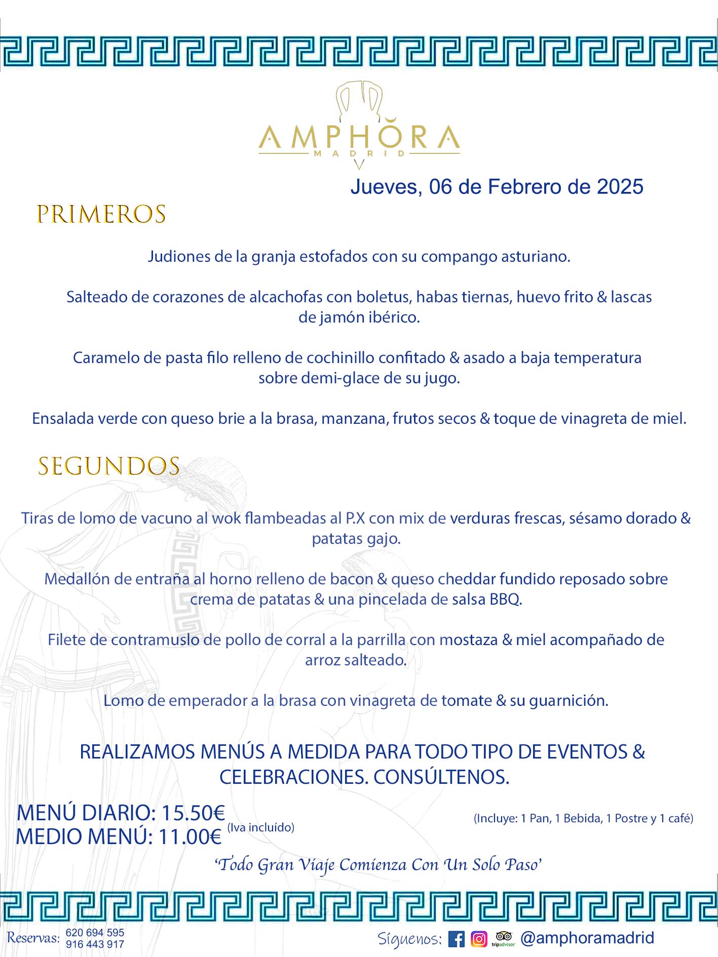 MENÚS DEL DÍA ALCORCÓN MENÚ DEL JUEVES 6 DE FEBRERO DE DE 2025 MENÚS DIARIOS MEJORES MENÚS RESTAURANTES ALCORCÓN RESTAURANTE AMPHORA TERRAZA EN ALCORCÓN (DISPONEMOS DE UNA GRAN TERRAZA) Av. Leganés, 54 28923 · Alcorcón · Madrid · España. 91 644 39 17 620 694 595 También realizamos menús especiales a medida personalizados a grupos para todo tipo de eventos, como celebraciones, comidas o cenas de empresas, bautizos, bodas, cumpleaños, cenas o comidas de navidad 2023 2024, etc. Consúltenos o visite nuestras excelentes y amplias instalaciones y les prepararemos el menú más ajustado a sus necesidades y presupuesto. #RestaurantesEventos #RestaurantesMenúsCelebraciones #RestaurantesSalonesBodasBautizosComuniones #MenúsEspecialesparaEventosAlcorcón #MenúsCelebracionesAlcorcón #RestaurantesSalonesMenúsEspecialesGrupos #RestaurantesMenúsCumpleaños #ComidasCenasEmpresasAlcorcón #MenúsparaCenasComidasEventosEmpresasMadrid #MejoresTerrazasMadrid #MejorTerrazaAlcorcónMadrid #PresupuestosMenúsBodasComunionesBautizosAlcorcón #RestaurantesSecretosconEncantoMadrid #RestaurantesMenúsCenasComidasGruposEmpresasNavidadesAlcorcon #SalonesComidasCenasEmpresasAlcorcón #MenúsEventos #MenúsBodas #MenúsComuniones #MenúsCumpleaños #MenúsBautizos #MenúsEventosAlcorcón #MenúsBodasAlcorcón #MenúsComunionesAlcorcón #MenúsCumpleañosAlcorcón #MenúsBautizosAlcorcón #MenúsNavidadAlcorcón #MenúsComidasNavidad #MenúsCenasNavidad #SalonesEventosAlcorcón RESTAURANTES ALCORCÓN CELEBRACIONES EVENTOS CUMPLEAÑOS BODAS COMUNIONES BAUTIZOS, MENÚS ESPECIALES A MEDIDA PARA REUNIONES FAMILIARES EVENTOS CELEBRACIONES BODAS COMUNIONES BAUTIZOS EN ALCORCÓN, RESTAURANTES SALONES GRUPOS COMIDAS CENAS EN ALCORCÓN, RESTAURANTES COMIDAS CENAS EMPRESA ALCORCÓN MADRID, MEJORES TERRAZAS ALCORCÓN, MEJOR TERRAZA ALCORCÓN, RESTAURANTES SECRETOS CON ENCANTO EN MADRID, RESTAURANTES MENUS GRUPOS ESPECIALES COMIDAS CENAS EMPRESAS NAVIDADES ALCORCÓN, CONSÚLTE NUESTROS MENÚS A MEDIDA PARA EVENTOS - REALIZAMOS MENÚS A MEDIDA PARA BODAS, COMUNIONES, BAUTIZOS, CUMPLEAÑOS, CENAS COMIDAS DE EMPRESAS, ETC - NUESTRO RESTAURANTE DIPONE DE UNA EXTRAORDINARIA TERRAZA PARA TODO TIPO DE EVENTOS - NUESTROS SALONES INTERIORES SE ADAPTAN A TODO DE EVENTOS, YA SEAN PARTICULARES COMO DE EMPRESAS - RESTAURANTE PREPARADO PARA TODO TIPO DE EVENTOS DE CLIENTES DE LA ZONA SUR SUROESTE DE MADRID COMO ALCORCÓN MÓSTOLES FUENLABRADA VILLAVICIOSA DE ODÓN POZUELO DE ALARCÓN GETAFE LAS ROZAS MAJADAHONDA - UNO DE LOS MEJORES RESTAURANTES DE MADRID PARA COMER O CENAR A LA CARTA O CON NUESTROS MENÚS - CELEBRE CON NOSOTROS SUS REUNIONES FAMILIARES CUMPLEAÑOS BAUTIZOS COMUNIONES BODAS PRESENTACIONES ETC. PUES SERÁN UN ÉXITO - MEJORES RESTAURANTES SALONES CELEBRACIONES EN ALCORCÓN -RESTAURANTES MENUS GRUPOS COMIDAS CENAS REUNIONES EMPRESAS NAVIDADES 2024 ALCORCÓN ZONA SUR MADRID.MENÚS DEL DÍA ALCORCÓN DIARIOS MEJORES MENÚS RESTAURANTES ALCORCÓN RESTAURANTE AMPHORA TERRAZA EN ALCORCÓN (DISPONEMOS DE UNA GRAN TERRAZA)