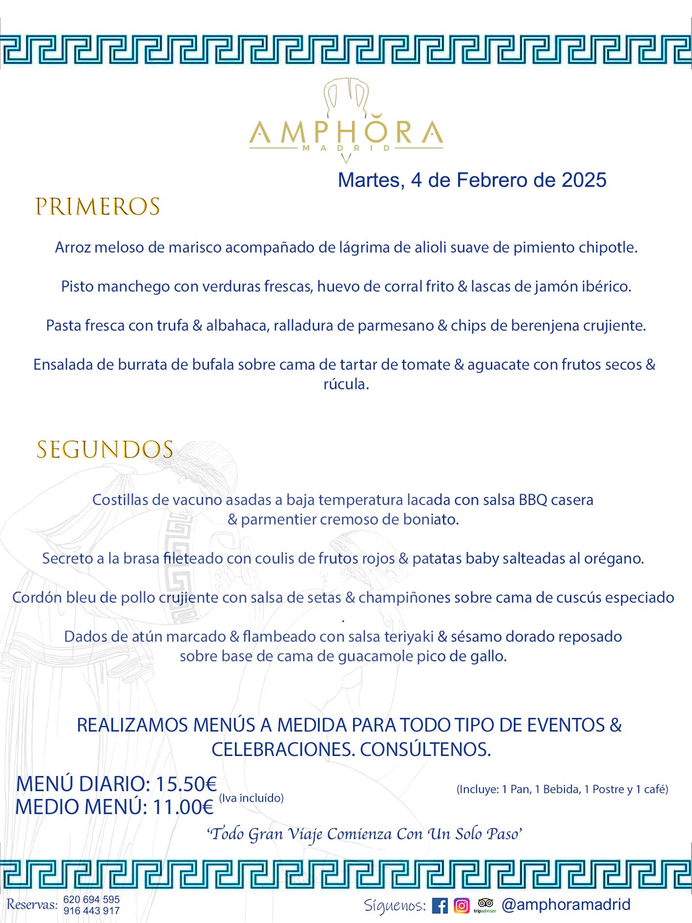 MENÚS DEL DÍA ALCORCÓN MENÚ DEL MARTES 28 DE ENERO DE DE 2025 MENÚS DIARIOS MEJORES MENÚS RESTAURANTES ALCORCÓN RESTAURANTE AMPHORA TERRAZA EN ALCORCÓN (DISPONEMOS DE UNA GRAN TERRAZA) Av. Leganés, 54 28923 · Alcorcón · Madrid · España. 91 644 39 17 620 694 595 También realizamos menús especiales a medida personalizados a grupos para todo tipo de eventos, como celebraciones, comidas o cenas de empresas, bautizos, bodas, cumpleaños, cenas o comidas de navidad 2023 2024, etc. Consúltenos o visite nuestras excelentes y amplias instalaciones y les prepararemos el menú más ajustado a sus necesidades y presupuesto. #RestaurantesEventos #RestaurantesMenúsCelebraciones #RestaurantesSalonesBodasBautizosComuniones #MenúsEspecialesparaEventosAlcorcón #MenúsCelebracionesAlcorcón #RestaurantesSalonesMenúsEspecialesGrupos #RestaurantesMenúsCumpleaños #ComidasCenasEmpresasAlcorcón #MenúsparaCenasComidasEventosEmpresasMadrid #MejoresTerrazasMadrid #MejorTerrazaAlcorcónMadrid #PresupuestosMenúsBodasComunionesBautizosAlcorcón #RestaurantesSecretosconEncantoMadrid #RestaurantesMenúsCenasComidasGruposEmpresasNavidadesAlcorcon #SalonesComidasCenasEmpresasAlcorcón #MenúsEventos #MenúsBodas #MenúsComuniones #MenúsCumpleaños #MenúsBautizos #MenúsEventosAlcorcón #MenúsBodasAlcorcón #MenúsComunionesAlcorcón #MenúsCumpleañosAlcorcón #MenúsBautizosAlcorcón #MenúsNavidadAlcorcón #MenúsComidasNavidad #MenúsCenasNavidad #SalonesEventosAlcorcón RESTAURANTES ALCORCÓN CELEBRACIONES EVENTOS CUMPLEAÑOS BODAS COMUNIONES BAUTIZOS, MENÚS ESPECIALES A MEDIDA PARA REUNIONES FAMILIARES EVENTOS CELEBRACIONES BODAS COMUNIONES BAUTIZOS EN ALCORCÓN, RESTAURANTES SALONES GRUPOS COMIDAS CENAS EN ALCORCÓN, RESTAURANTES COMIDAS CENAS EMPRESA ALCORCÓN MADRID, MEJORES TERRAZAS ALCORCÓN, MEJOR TERRAZA ALCORCÓN, RESTAURANTES SECRETOS CON ENCANTO EN MADRID, RESTAURANTES MENUS GRUPOS ESPECIALES COMIDAS CENAS EMPRESAS NAVIDADES ALCORCÓN, CONSÚLTE NUESTROS MENÚS A MEDIDA PARA EVENTOS - REALIZAMOS MENÚS A MEDIDA PARA BODAS, COMUNIONES, BAUTIZOS, CUMPLEAÑOS, CENAS COMIDAS DE EMPRESAS, ETC - NUESTRO RESTAURANTE DIPONE DE UNA EXTRAORDINARIA TERRAZA PARA TODO TIPO DE EVENTOS - NUESTROS SALONES INTERIORES SE ADAPTAN A TODO DE EVENTOS, YA SEAN PARTICULARES COMO DE EMPRESAS - RESTAURANTE PREPARADO PARA TODO TIPO DE EVENTOS DE CLIENTES DE LA ZONA SUR SUROESTE DE MADRID COMO ALCORCÓN MÓSTOLES FUENLABRADA VILLAVICIOSA DE ODÓN POZUELO DE ALARCÓN GETAFE LAS ROZAS MAJADAHONDA - UNO DE LOS MEJORES RESTAURANTES DE MADRID PARA COMER O CENAR A LA CARTA O CON NUESTROS MENÚS - CELEBRE CON NOSOTROS SUS REUNIONES FAMILIARES CUMPLEAÑOS BAUTIZOS COMUNIONES BODAS PRESENTACIONES ETC. PUES SERÁN UN ÉXITO - MEJORES RESTAURANTES SALONES CELEBRACIONES EN ALCORCÓN -RESTAURANTES MENUS GRUPOS COMIDAS CENAS REUNIONES EMPRESAS NAVIDADES 2024 ALCORCÓN ZONA SUR MADRID.MENÚS DEL DÍA ALCORCÓN DIARIOS MEJORES MENÚS RESTAURANTES ALCORCÓN RESTAURANTE AMPHORA TERRAZA EN ALCORCÓN (DISPONEMOS DE UNA GRAN TERRAZA)