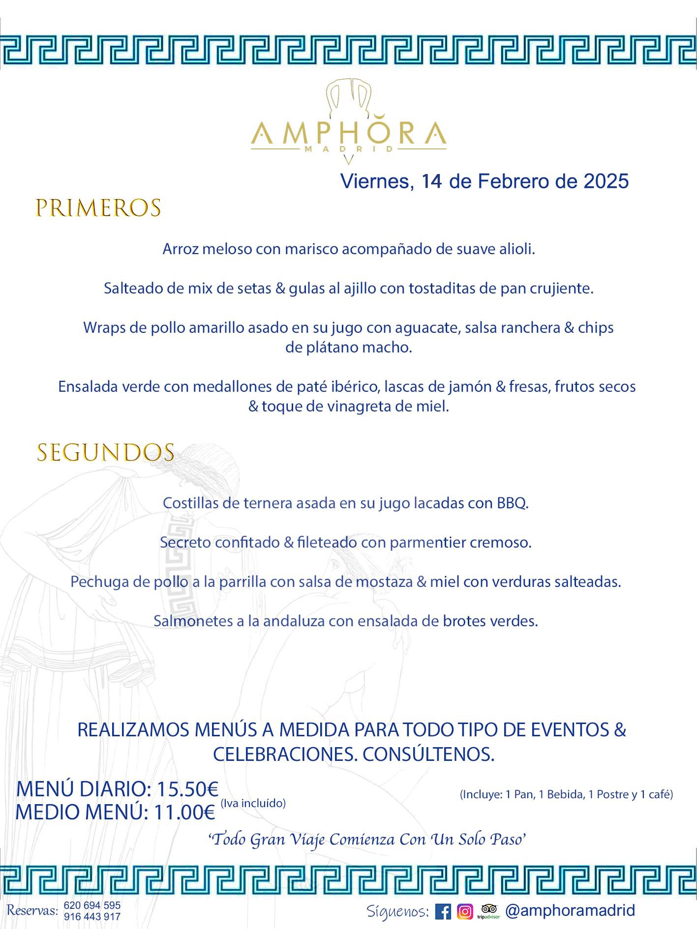 MENÚS DEL DÍA ALCORCÓN MENÚ DEL VIERNES 14 DE FEBRERO DE 2025 MENÚS DIARIOS MEJORES MENÚS RESTAURANTES ALCORCÓN RESTAURANTE AMPHORA TERRAZA EN ALCORCÓN (DISPONEMOS DE UNA GRAN TERRAZA) Av. Leganés, 54 28923 · Alcorcón · Madrid · España. 91 644 39 17 620 694 595 También realizamos menús especiales a medida personalizados a grupos para todo tipo de eventos, como celebraciones, comidas o cenas de empresas, bautizos, bodas, cumpleaños, cenas o comidas de navidad 2023 2024, etc. Consúltenos o visite nuestras excelentes y amplias instalaciones y les prepararemos el menú más ajustado a sus necesidades y presupuesto. #RestaurantesEventos #RestaurantesMenúsCelebraciones #RestaurantesSalonesBodasBautizosComuniones #MenúsEspecialesparaEventosAlcorcón #MenúsCelebracionesAlcorcón #RestaurantesSalonesMenúsEspecialesGrupos #RestaurantesMenúsCumpleaños #ComidasCenasEmpresasAlcorcón #MenúsparaCenasComidasEventosEmpresasMadrid #MejoresTerrazasMadrid #MejorTerrazaAlcorcónMadrid #PresupuestosMenúsBodasComunionesBautizosAlcorcón #RestaurantesSecretosconEncantoMadrid #RestaurantesMenúsCenasComidasGruposEmpresasNavidadesAlcorcon #SalonesComidasCenasEmpresasAlcorcón #MenúsEventos #MenúsBodas #MenúsComuniones #MenúsCumpleaños #MenúsBautizos #MenúsEventosAlcorcón #MenúsBodasAlcorcón #MenúsComunionesAlcorcón #MenúsCumpleañosAlcorcón #MenúsBautizosAlcorcón #MenúsNavidadAlcorcón #MenúsComidasNavidad #MenúsCenasNavidad #SalonesEventosAlcorcón RESTAURANTES ALCORCÓN CELEBRACIONES EVENTOS CUMPLEAÑOS BODAS COMUNIONES BAUTIZOS, MENÚS ESPECIALES A MEDIDA PARA REUNIONES FAMILIARES EVENTOS CELEBRACIONES BODAS COMUNIONES BAUTIZOS EN ALCORCÓN, RESTAURANTES SALONES GRUPOS COMIDAS CENAS EN ALCORCÓN, RESTAURANTES COMIDAS CENAS EMPRESA ALCORCÓN MADRID, MEJORES TERRAZAS ALCORCÓN, MEJOR TERRAZA ALCORCÓN, RESTAURANTES SECRETOS CON ENCANTO EN MADRID, RESTAURANTES MENUS GRUPOS ESPECIALES COMIDAS CENAS EMPRESAS NAVIDADES ALCORCÓN, CONSÚLTE NUESTROS MENÚS A MEDIDA PARA EVENTOS - REALIZAMOS MENÚS A MEDIDA PARA BODAS, COMUNIONES, BAUTIZOS, CUMPLEAÑOS, CENAS COMIDAS DE EMPRESAS, ETC - NUESTRO RESTAURANTE DIPONE DE UNA EXTRAORDINARIA TERRAZA PARA TODO TIPO DE EVENTOS - NUESTROS SALONES INTERIORES SE ADAPTAN A TODO DE EVENTOS, YA SEAN PARTICULARES COMO DE EMPRESAS - RESTAURANTE PREPARADO PARA TODO TIPO DE EVENTOS DE CLIENTES DE LA ZONA SUR SUROESTE DE MADRID COMO ALCORCÓN MÓSTOLES FUENLABRADA VILLAVICIOSA DE ODÓN POZUELO DE ALARCÓN GETAFE LAS ROZAS MAJADAHONDA - UNO DE LOS MEJORES RESTAURANTES DE MADRID PARA COMER O CENAR A LA CARTA O CON NUESTROS MENÚS - CELEBRE CON NOSOTROS SUS REUNIONES FAMILIARES CUMPLEAÑOS BAUTIZOS COMUNIONES BODAS PRESENTACIONES ETC. PUES SERÁN UN ÉXITO - MEJORES RESTAURANTES SALONES CELEBRACIONES EN ALCORCÓN -RESTAURANTES MENUS GRUPOS COMIDAS CENAS REUNIONES EMPRESAS NAVIDADES 2024 ALCORCÓN ZONA SUR MADRID.MENÚS DEL DÍA ALCORCÓN DIARIOS MEJORES MENÚS RESTAURANTES ALCORCÓN RESTAURANTE AMPHORA TERRAZA EN ALCORCÓN (DISPONEMOS DE UNA GRAN TERRAZA)