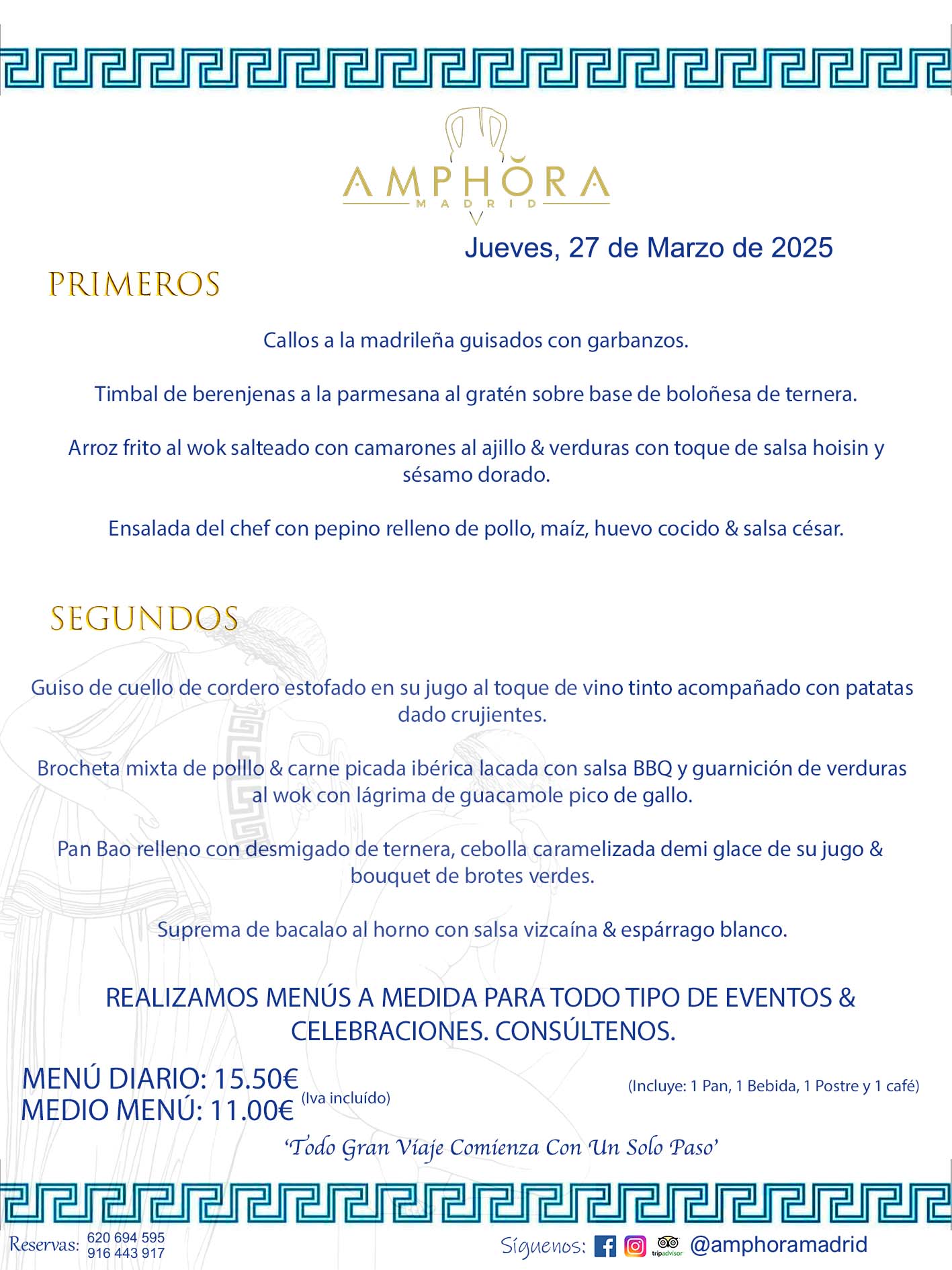 MENÚS DEL DÍA ALCORCÓN MENÚ DEL JUEVES 27 DE MARZO DE DE 2025 MENÚS DIARIOS MEJORES MENÚS RESTAURANTES ALCORCÓN RESTAURANTE AMPHORA TERRAZA EN ALCORCÓN (DISPONEMOS DE UNA GRAN TERRAZA) Av. Leganés, 54 28923 · Alcorcón · Madrid · España. 91 644 39 17 620 694 595 También realizamos menús especiales a medida personalizados a grupos para todo tipo de eventos, como celebraciones, comidas o cenas de empresas, bautizos, bodas, cumpleaños, cenas o comidas de navidad 2023 2024, etc. Consúltenos o visite nuestras excelentes y amplias instalaciones y les prepararemos el menú más ajustado a sus necesidades y presupuesto. #RestaurantesEventos #RestaurantesMenúsCelebraciones #RestaurantesSalonesBodasBautizosComuniones #MenúsEspecialesparaEventosAlcorcón #MenúsCelebracionesAlcorcón #RestaurantesSalonesMenúsEspecialesGrupos #RestaurantesMenúsCumpleaños #ComidasCenasEmpresasAlcorcón #MenúsparaCenasComidasEventosEmpresasMadrid #MejoresTerrazasMadrid #MejorTerrazaAlcorcónMadrid #PresupuestosMenúsBodasComunionesBautizosAlcorcón #RestaurantesSecretosconEncantoMadrid #RestaurantesMenúsCenasComidasGruposEmpresasNavidadesAlcorcon #SalonesComidasCenasEmpresasAlcorcón #MenúsEventos #MenúsBodas #MenúsComuniones #MenúsCumpleaños #MenúsBautizos #MenúsEventosAlcorcón #MenúsBodasAlcorcón #MenúsComunionesAlcorcón #MenúsCumpleañosAlcorcón #MenúsBautizosAlcorcón #MenúsNavidadAlcorcón #MenúsComidasNavidad #MenúsCenasNavidad #SalonesEventosAlcorcón RESTAURANTES ALCORCÓN CELEBRACIONES EVENTOS CUMPLEAÑOS BODAS COMUNIONES BAUTIZOS, MENÚS ESPECIALES A MEDIDA PARA REUNIONES FAMILIARES EVENTOS CELEBRACIONES BODAS COMUNIONES BAUTIZOS EN ALCORCÓN, RESTAURANTES SALONES GRUPOS COMIDAS CENAS EN ALCORCÓN, RESTAURANTES COMIDAS CENAS EMPRESA ALCORCÓN MADRID, MEJORES TERRAZAS ALCORCÓN, MEJOR TERRAZA ALCORCÓN, RESTAURANTES SECRETOS CON ENCANTO EN MADRID, RESTAURANTES MENUS GRUPOS ESPECIALES COMIDAS CENAS EMPRESAS NAVIDADES ALCORCÓN, CONSÚLTE NUESTROS MENÚS A MEDIDA PARA EVENTOS - REALIZAMOS MENÚS A MEDIDA PARA BODAS, COMUNIONES, BAUTIZOS, CUMPLEAÑOS, CENAS COMIDAS DE EMPRESAS, ETC - NUESTRO RESTAURANTE DIPONE DE UNA EXTRAORDINARIA TERRAZA PARA TODO TIPO DE EVENTOS - NUESTROS SALONES INTERIORES SE ADAPTAN A TODO DE EVENTOS, YA SEAN PARTICULARES COMO DE EMPRESAS - RESTAURANTE PREPARADO PARA TODO TIPO DE EVENTOS DE CLIENTES DE LA ZONA SUR SUROESTE DE MADRID COMO ALCORCÓN MÓSTOLES FUENLABRADA VILLAVICIOSA DE ODÓN POZUELO DE ALARCÓN GETAFE LAS ROZAS MAJADAHONDA - UNO DE LOS MEJORES RESTAURANTES DE MADRID PARA COMER O CENAR A LA CARTA O CON NUESTROS MENÚS - CELEBRE CON NOSOTROS SUS REUNIONES FAMILIARES CUMPLEAÑOS BAUTIZOS COMUNIONES BODAS PRESENTACIONES ETC. PUES SERÁN UN ÉXITO - MEJORES RESTAURANTES SALONES CELEBRACIONES EN ALCORCÓN -RESTAURANTES MENUS GRUPOS COMIDAS CENAS REUNIONES EMPRESAS NAVIDADES 2024 ALCORCÓN ZONA SUR MADRID.MENÚS DEL DÍA ALCORCÓN DIARIOS MEJORES MENÚS RESTAURANTES ALCORCÓN RESTAURANTE AMPHORA TERRAZA EN ALCORCÓN (DISPONEMOS DE UNA GRAN TERRAZA)