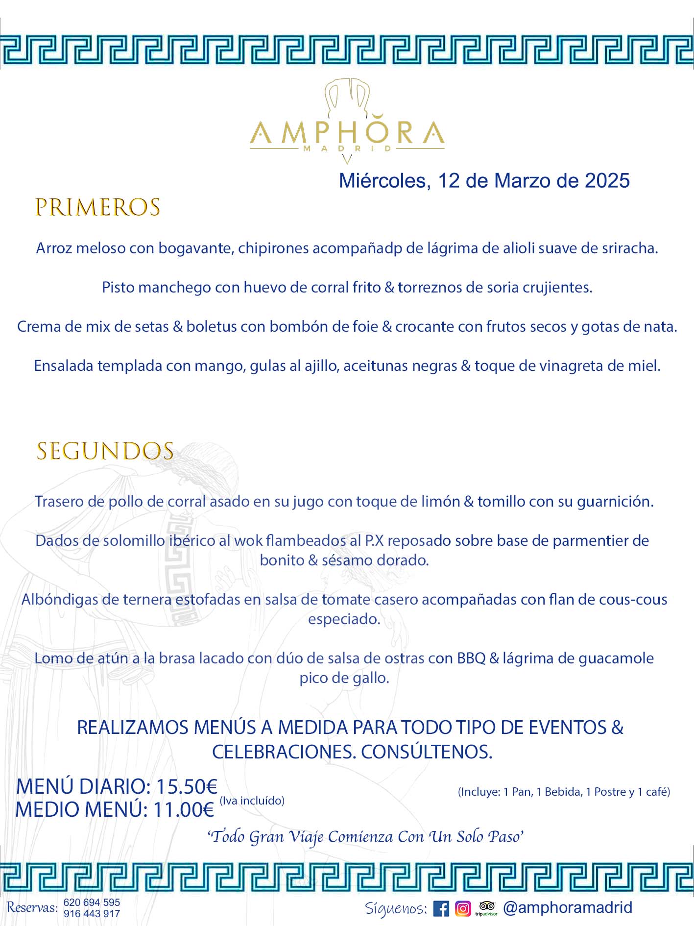MENÚS DEL DÍA ALCORCÓN MENÚ DEL MIÉRCOLES 12 DE MARZO DE DE 2025 MENÚS DIARIOS MEJORES MENÚS RESTAURANTES ALCORCÓN RESTAURANTE AMPHORA TERRAZA EN ALCORCÓN (DISPONEMOS DE UNA GRAN TERRAZA) Av. Leganés, 54 28923 · Alcorcón · Madrid · España. 91 644 39 17 620 694 595 También realizamos menús especiales a medida personalizados a grupos para todo tipo de eventos, como celebraciones, comidas o cenas de empresas, bautizos, bodas, cumpleaños, cenas o comidas de navidad 2023 2024, etc. Consúltenos o visite nuestras excelentes y amplias instalaciones y les prepararemos el menú más ajustado a sus necesidades y presupuesto. #RestaurantesEventos #RestaurantesMenúsCelebraciones #RestaurantesSalonesBodasBautizosComuniones #MenúsEspecialesparaEventosAlcorcón #MenúsCelebracionesAlcorcón #RestaurantesSalonesMenúsEspecialesGrupos #RestaurantesMenúsCumpleaños #ComidasCenasEmpresasAlcorcón #MenúsparaCenasComidasEventosEmpresasMadrid #MejoresTerrazasMadrid #MejorTerrazaAlcorcónMadrid #PresupuestosMenúsBodasComunionesBautizosAlcorcón #RestaurantesSecretosconEncantoMadrid #RestaurantesMenúsCenasComidasGruposEmpresasNavidadesAlcorcon #SalonesComidasCenasEmpresasAlcorcón #MenúsEventos #MenúsBodas #MenúsComuniones #MenúsCumpleaños #MenúsBautizos #MenúsEventosAlcorcón #MenúsBodasAlcorcón #MenúsComunionesAlcorcón #MenúsCumpleañosAlcorcón #MenúsBautizosAlcorcón #MenúsNavidadAlcorcón #MenúsComidasNavidad #MenúsCenasNavidad #SalonesEventosAlcorcón RESTAURANTES ALCORCÓN CELEBRACIONES EVENTOS CUMPLEAÑOS BODAS COMUNIONES BAUTIZOS, MENÚS ESPECIALES A MEDIDA PARA REUNIONES FAMILIARES EVENTOS CELEBRACIONES BODAS COMUNIONES BAUTIZOS EN ALCORCÓN, RESTAURANTES SALONES GRUPOS COMIDAS CENAS EN ALCORCÓN, RESTAURANTES COMIDAS CENAS EMPRESA ALCORCÓN MADRID, MEJORES TERRAZAS ALCORCÓN, MEJOR TERRAZA ALCORCÓN, RESTAURANTES SECRETOS CON ENCANTO EN MADRID, RESTAURANTES MENUS GRUPOS ESPECIALES COMIDAS CENAS EMPRESAS NAVIDADES ALCORCÓN, CONSÚLTE NUESTROS MENÚS A MEDIDA PARA EVENTOS - REALIZAMOS MENÚS A MEDIDA PARA BODAS, COMUNIONES, BAUTIZOS, CUMPLEAÑOS, CENAS COMIDAS DE EMPRESAS, ETC - NUESTRO RESTAURANTE DIPONE DE UNA EXTRAORDINARIA TERRAZA PARA TODO TIPO DE EVENTOS - NUESTROS SALONES INTERIORES SE ADAPTAN A TODO DE EVENTOS, YA SEAN PARTICULARES COMO DE EMPRESAS - RESTAURANTE PREPARADO PARA TODO TIPO DE EVENTOS DE CLIENTES DE LA ZONA SUR SUROESTE DE MADRID COMO ALCORCÓN MÓSTOLES FUENLABRADA VILLAVICIOSA DE ODÓN POZUELO DE ALARCÓN GETAFE LAS ROZAS MAJADAHONDA - UNO DE LOS MEJORES RESTAURANTES DE MADRID PARA COMER O CENAR A LA CARTA O CON NUESTROS MENÚS - CELEBRE CON NOSOTROS SUS REUNIONES FAMILIARES CUMPLEAÑOS BAUTIZOS COMUNIONES BODAS PRESENTACIONES ETC. PUES SERÁN UN ÉXITO - MEJORES RESTAURANTES SALONES CELEBRACIONES EN ALCORCÓN -RESTAURANTES MENUS GRUPOS COMIDAS CENAS REUNIONES EMPRESAS NAVIDADES 2024 ALCORCÓN ZONA SUR MADRID.MENÚS DEL DÍA ALCORCÓN DIARIOS MEJORES MENÚS RESTAURANTES ALCORCÓN RESTAURANTE AMPHORA TERRAZA EN ALCORCÓN (DISPONEMOS DE UNA GRAN TERRAZA)