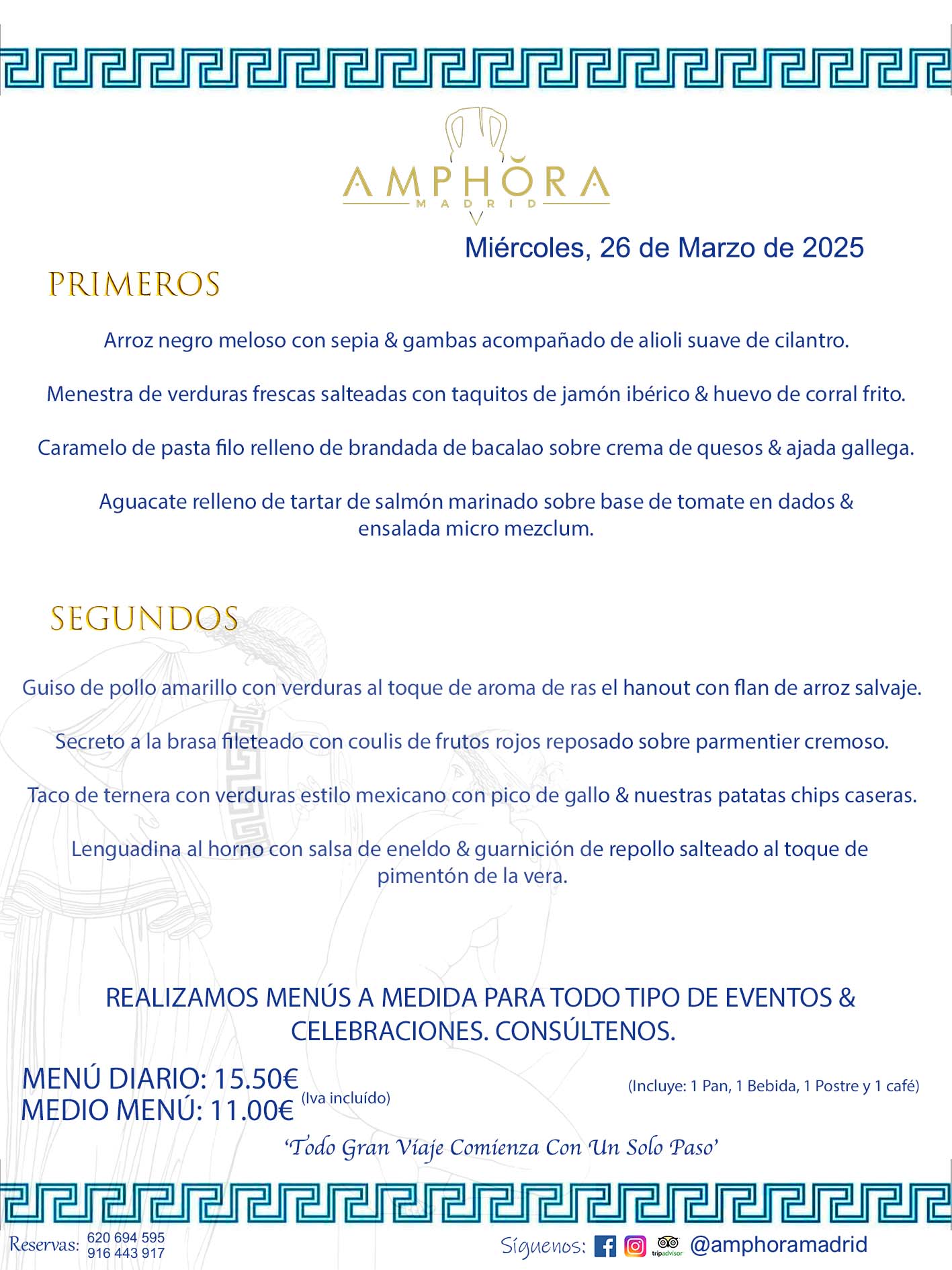 MENÚS DEL DÍA ALCORCÓN MENÚ DEL MIÉRCOLES 26 DE MARZO DE DE 2025 MENÚS DIARIOS MEJORES MENÚS RESTAURANTES ALCORCÓN RESTAURANTE AMPHORA TERRAZA EN ALCORCÓN (DISPONEMOS DE UNA GRAN TERRAZA) Av. Leganés, 54 28923 · Alcorcón · Madrid · España. 91 644 39 17 620 694 595 También realizamos menús especiales a medida personalizados a grupos para todo tipo de eventos, como celebraciones, comidas o cenas de empresas, bautizos, bodas, cumpleaños, cenas o comidas de navidad 2023 2024, etc. Consúltenos o visite nuestras excelentes y amplias instalaciones y les prepararemos el menú más ajustado a sus necesidades y presupuesto. #RestaurantesEventos #RestaurantesMenúsCelebraciones #RestaurantesSalonesBodasBautizosComuniones #MenúsEspecialesparaEventosAlcorcón #MenúsCelebracionesAlcorcón #RestaurantesSalonesMenúsEspecialesGrupos #RestaurantesMenúsCumpleaños #ComidasCenasEmpresasAlcorcón #MenúsparaCenasComidasEventosEmpresasMadrid #MejoresTerrazasMadrid #MejorTerrazaAlcorcónMadrid #PresupuestosMenúsBodasComunionesBautizosAlcorcón #RestaurantesSecretosconEncantoMadrid #RestaurantesMenúsCenasComidasGruposEmpresasNavidadesAlcorcon #SalonesComidasCenasEmpresasAlcorcón #MenúsEventos #MenúsBodas #MenúsComuniones #MenúsCumpleaños #MenúsBautizos #MenúsEventosAlcorcón #MenúsBodasAlcorcón #MenúsComunionesAlcorcón #MenúsCumpleañosAlcorcón #MenúsBautizosAlcorcón #MenúsNavidadAlcorcón #MenúsComidasNavidad #MenúsCenasNavidad #SalonesEventosAlcorcón RESTAURANTES ALCORCÓN CELEBRACIONES EVENTOS CUMPLEAÑOS BODAS COMUNIONES BAUTIZOS, MENÚS ESPECIALES A MEDIDA PARA REUNIONES FAMILIARES EVENTOS CELEBRACIONES BODAS COMUNIONES BAUTIZOS EN ALCORCÓN, RESTAURANTES SALONES GRUPOS COMIDAS CENAS EN ALCORCÓN, RESTAURANTES COMIDAS CENAS EMPRESA ALCORCÓN MADRID, MEJORES TERRAZAS ALCORCÓN, MEJOR TERRAZA ALCORCÓN, RESTAURANTES SECRETOS CON ENCANTO EN MADRID, RESTAURANTES MENUS GRUPOS ESPECIALES COMIDAS CENAS EMPRESAS NAVIDADES ALCORCÓN, CONSÚLTE NUESTROS MENÚS A MEDIDA PARA EVENTOS - REALIZAMOS MENÚS A MEDIDA PARA BODAS, COMUNIONES, BAUTIZOS, CUMPLEAÑOS, CENAS COMIDAS DE EMPRESAS, ETC - NUESTRO RESTAURANTE DIPONE DE UNA EXTRAORDINARIA TERRAZA PARA TODO TIPO DE EVENTOS - NUESTROS SALONES INTERIORES SE ADAPTAN A TODO DE EVENTOS, YA SEAN PARTICULARES COMO DE EMPRESAS - RESTAURANTE PREPARADO PARA TODO TIPO DE EVENTOS DE CLIENTES DE LA ZONA SUR SUROESTE DE MADRID COMO ALCORCÓN MÓSTOLES FUENLABRADA VILLAVICIOSA DE ODÓN POZUELO DE ALARCÓN GETAFE LAS ROZAS MAJADAHONDA - UNO DE LOS MEJORES RESTAURANTES DE MADRID PARA COMER O CENAR A LA CARTA O CON NUESTROS MENÚS - CELEBRE CON NOSOTROS SUS REUNIONES FAMILIARES CUMPLEAÑOS BAUTIZOS COMUNIONES BODAS PRESENTACIONES ETC. PUES SERÁN UN ÉXITO - MEJORES RESTAURANTES SALONES CELEBRACIONES EN ALCORCÓN -RESTAURANTES MENUS GRUPOS COMIDAS CENAS REUNIONES EMPRESAS NAVIDADES 2024 ALCORCÓN ZONA SUR MADRID.MENÚS DEL DÍA ALCORCÓN DIARIOS MEJORES MENÚS RESTAURANTES ALCORCÓN RESTAURANTE AMPHORA TERRAZA EN ALCORCÓN (DISPONEMOS DE UNA GRAN TERRAZA)