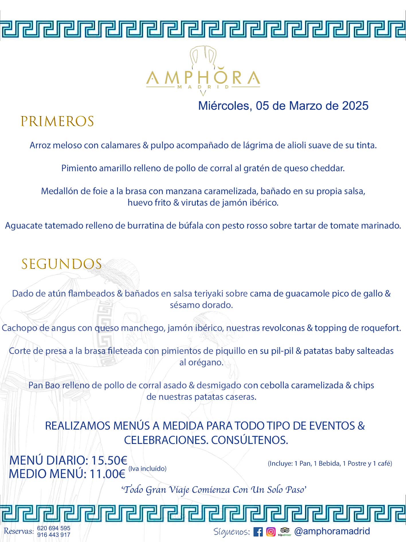 MENÚS DEL DÍA ALCORCÓN MENÚ DEL MIÉRCOLES 5 DE MARZO DE DE 2025 MENÚS DIARIOS MEJORES MENÚS RESTAURANTES ALCORCÓN RESTAURANTE AMPHORA TERRAZA EN ALCORCÓN (DISPONEMOS DE UNA GRAN TERRAZA) Av. Leganés, 54 28923 · Alcorcón · Madrid · España. 91 644 39 17 620 694 595 También realizamos menús especiales a medida personalizados a grupos para todo tipo de eventos, como celebraciones, comidas o cenas de empresas, bautizos, bodas, cumpleaños, cenas o comidas de navidad 2023 2024, etc. Consúltenos o visite nuestras excelentes y amplias instalaciones y les prepararemos el menú más ajustado a sus necesidades y presupuesto. #RestaurantesEventos #RestaurantesMenúsCelebraciones #RestaurantesSalonesBodasBautizosComuniones #MenúsEspecialesparaEventosAlcorcón #MenúsCelebracionesAlcorcón #RestaurantesSalonesMenúsEspecialesGrupos #RestaurantesMenúsCumpleaños #ComidasCenasEmpresasAlcorcón #MenúsparaCenasComidasEventosEmpresasMadrid #MejoresTerrazasMadrid #MejorTerrazaAlcorcónMadrid #PresupuestosMenúsBodasComunionesBautizosAlcorcón #RestaurantesSecretosconEncantoMadrid #RestaurantesMenúsCenasComidasGruposEmpresasNavidadesAlcorcon #SalonesComidasCenasEmpresasAlcorcón #MenúsEventos #MenúsBodas #MenúsComuniones #MenúsCumpleaños #MenúsBautizos #MenúsEventosAlcorcón #MenúsBodasAlcorcón #MenúsComunionesAlcorcón #MenúsCumpleañosAlcorcón #MenúsBautizosAlcorcón #MenúsNavidadAlcorcón #MenúsComidasNavidad #MenúsCenasNavidad #SalonesEventosAlcorcón RESTAURANTES ALCORCÓN CELEBRACIONES EVENTOS CUMPLEAÑOS BODAS COMUNIONES BAUTIZOS, MENÚS ESPECIALES A MEDIDA PARA REUNIONES FAMILIARES EVENTOS CELEBRACIONES BODAS COMUNIONES BAUTIZOS EN ALCORCÓN, RESTAURANTES SALONES GRUPOS COMIDAS CENAS EN ALCORCÓN, RESTAURANTES COMIDAS CENAS EMPRESA ALCORCÓN MADRID, MEJORES TERRAZAS ALCORCÓN, MEJOR TERRAZA ALCORCÓN, RESTAURANTES SECRETOS CON ENCANTO EN MADRID, RESTAURANTES MENUS GRUPOS ESPECIALES COMIDAS CENAS EMPRESAS NAVIDADES ALCORCÓN, CONSÚLTE NUESTROS MENÚS A MEDIDA PARA EVENTOS - REALIZAMOS MENÚS A MEDIDA PARA BODAS, COMUNIONES, BAUTIZOS, CUMPLEAÑOS, CENAS COMIDAS DE EMPRESAS, ETC - NUESTRO RESTAURANTE DIPONE DE UNA EXTRAORDINARIA TERRAZA PARA TODO TIPO DE EVENTOS - NUESTROS SALONES INTERIORES SE ADAPTAN A TODO DE EVENTOS, YA SEAN PARTICULARES COMO DE EMPRESAS - RESTAURANTE PREPARADO PARA TODO TIPO DE EVENTOS DE CLIENTES DE LA ZONA SUR SUROESTE DE MADRID COMO ALCORCÓN MÓSTOLES FUENLABRADA VILLAVICIOSA DE ODÓN POZUELO DE ALARCÓN GETAFE LAS ROZAS MAJADAHONDA - UNO DE LOS MEJORES RESTAURANTES DE MADRID PARA COMER O CENAR A LA CARTA O CON NUESTROS MENÚS - CELEBRE CON NOSOTROS SUS REUNIONES FAMILIARES CUMPLEAÑOS BAUTIZOS COMUNIONES BODAS PRESENTACIONES ETC. PUES SERÁN UN ÉXITO - MEJORES RESTAURANTES SALONES CELEBRACIONES EN ALCORCÓN -RESTAURANTES MENUS GRUPOS COMIDAS CENAS REUNIONES EMPRESAS NAVIDADES 2024 ALCORCÓN ZONA SUR MADRID.MENÚS DEL DÍA ALCORCÓN DIARIOS MEJORES MENÚS RESTAURANTES ALCORCÓN RESTAURANTE AMPHORA TERRAZA EN ALCORCÓN (DISPONEMOS DE UNA GRAN TERRAZA)
