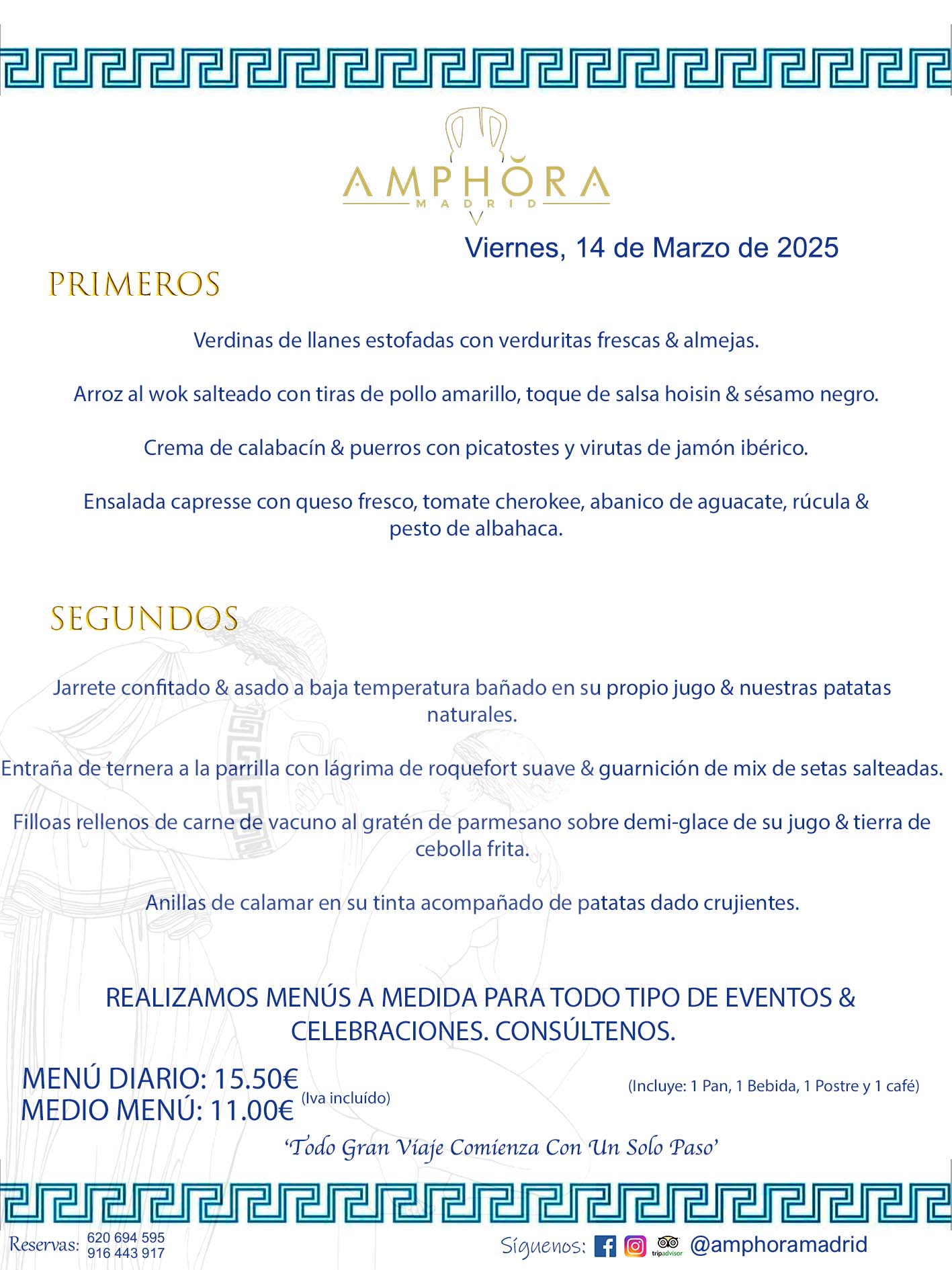 MENÚS DEL DÍA ALCORCÓN MENÚ DEL VIERNES 14 DE MARZO DE DE 2025 MENÚS DIARIOS MEJORES MENÚS RESTAURANTES ALCORCÓN RESTAURANTE AMPHORA TERRAZA EN ALCORCÓN (DISPONEMOS DE UNA GRAN TERRAZA) Av. Leganés, 54 28923 · Alcorcón · Madrid · España. 91 644 39 17 620 694 595 También realizamos menús especiales a medida personalizados a grupos para todo tipo de eventos, como celebraciones, comidas o cenas de empresas, bautizos, bodas, cumpleaños, cenas o comidas de navidad 2023 2024, etc. Consúltenos o visite nuestras excelentes y amplias instalaciones y les prepararemos el menú más ajustado a sus necesidades y presupuesto. #RestaurantesEventos #RestaurantesMenúsCelebraciones #RestaurantesSalonesBodasBautizosComuniones #MenúsEspecialesparaEventosAlcorcón #MenúsCelebracionesAlcorcón #RestaurantesSalonesMenúsEspecialesGrupos #RestaurantesMenúsCumpleaños #ComidasCenasEmpresasAlcorcón #MenúsparaCenasComidasEventosEmpresasMadrid #MejoresTerrazasMadrid #MejorTerrazaAlcorcónMadrid #PresupuestosMenúsBodasComunionesBautizosAlcorcón #RestaurantesSecretosconEncantoMadrid #RestaurantesMenúsCenasComidasGruposEmpresasNavidadesAlcorcon #SalonesComidasCenasEmpresasAlcorcón #MenúsEventos #MenúsBodas #MenúsComuniones #MenúsCumpleaños #MenúsBautizos #MenúsEventosAlcorcón #MenúsBodasAlcorcón #MenúsComunionesAlcorcón #MenúsCumpleañosAlcorcón #MenúsBautizosAlcorcón #MenúsNavidadAlcorcón #MenúsComidasNavidad #MenúsCenasNavidad #SalonesEventosAlcorcón RESTAURANTES ALCORCÓN CELEBRACIONES EVENTOS CUMPLEAÑOS BODAS COMUNIONES BAUTIZOS, MENÚS ESPECIALES A MEDIDA PARA REUNIONES FAMILIARES EVENTOS CELEBRACIONES BODAS COMUNIONES BAUTIZOS EN ALCORCÓN, RESTAURANTES SALONES GRUPOS COMIDAS CENAS EN ALCORCÓN, RESTAURANTES COMIDAS CENAS EMPRESA ALCORCÓN MADRID, MEJORES TERRAZAS ALCORCÓN, MEJOR TERRAZA ALCORCÓN, RESTAURANTES SECRETOS CON ENCANTO EN MADRID, RESTAURANTES MENUS GRUPOS ESPECIALES COMIDAS CENAS EMPRESAS NAVIDADES ALCORCÓN, CONSÚLTE NUESTROS MENÚS A MEDIDA PARA EVENTOS - REALIZAMOS MENÚS A MEDIDA PARA BODAS, COMUNIONES, BAUTIZOS, CUMPLEAÑOS, CENAS COMIDAS DE EMPRESAS, ETC - NUESTRO RESTAURANTE DIPONE DE UNA EXTRAORDINARIA TERRAZA PARA TODO TIPO DE EVENTOS - NUESTROS SALONES INTERIORES SE ADAPTAN A TODO DE EVENTOS, YA SEAN PARTICULARES COMO DE EMPRESAS - RESTAURANTE PREPARADO PARA TODO TIPO DE EVENTOS DE CLIENTES DE LA ZONA SUR SUROESTE DE MADRID COMO ALCORCÓN MÓSTOLES FUENLABRADA VILLAVICIOSA DE ODÓN POZUELO DE ALARCÓN GETAFE LAS ROZAS MAJADAHONDA - UNO DE LOS MEJORES RESTAURANTES DE MADRID PARA COMER O CENAR A LA CARTA O CON NUESTROS MENÚS - CELEBRE CON NOSOTROS SUS REUNIONES FAMILIARES CUMPLEAÑOS BAUTIZOS COMUNIONES BODAS PRESENTACIONES ETC. PUES SERÁN UN ÉXITO - MEJORES RESTAURANTES SALONES CELEBRACIONES EN ALCORCÓN -RESTAURANTES MENUS GRUPOS COMIDAS CENAS REUNIONES EMPRESAS NAVIDADES 2024 ALCORCÓN ZONA SUR MADRID.MENÚS DEL DÍA ALCORCÓN DIARIOS MEJORES MENÚS RESTAURANTES ALCORCÓN RESTAURANTE AMPHORA TERRAZA EN ALCORCÓN (DISPONEMOS DE UNA GRAN TERRAZA)