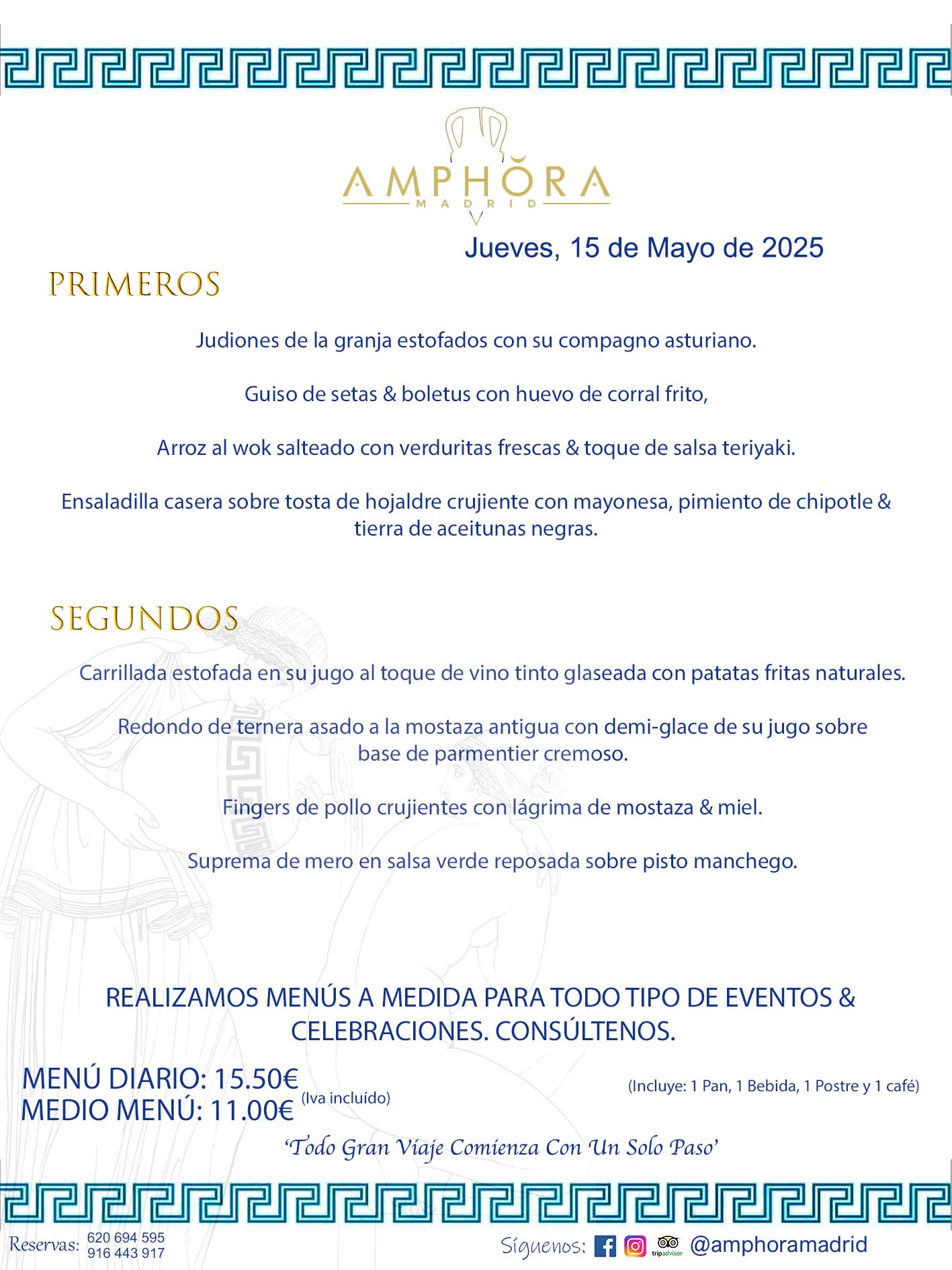 MENÚS DEL DÍA ALCORCÓN MENÚ DEL JUEVES 15 DE MAYO DÍA SAN ISIDRO FESTIVO EN MADRID DE DE 2025 MENÚS DIARIOS MEJORES MENÚS RESTAURANTES ALCORCÓN RESTAURANTE AMPHORA TERRAZA EN ALCORCÓN (DISPONEMOS DE UNA GRAN TERRAZA) Av. Leganés, 54 28923 · Alcorcón · Madrid · España. 91 644 39 17 620 694 595 También realizamos menús especiales a medida personalizados a grupos para todo tipo de eventos, como celebraciones, comidas o cenas de empresas, bautizos, bodas, cumpleaños, cenas o comidas de navidad 2023 2024, etc. Consúltenos o visite nuestras excelentes y amplias instalaciones y les prepararemos el menú más ajustado a sus necesidades y presupuesto. #RestaurantesEventos #RestaurantesMenúsCelebraciones #RestaurantesSalonesBodasBautizosComuniones #MenúsEspecialesparaEventosAlcorcón #MenúsCelebracionesAlcorcón #RestaurantesSalonesMenúsEspecialesGrupos #RestaurantesMenúsCumpleaños #ComidasCenasEmpresasAlcorcón #MenúsparaCenasComidasEventosEmpresasMadrid #MejoresTerrazasMadrid #MejorTerrazaAlcorcónMadrid #PresupuestosMenúsBodasComunionesBautizosAlcorcón #RestaurantesSecretosconEncantoMadrid #RestaurantesMenúsCenasComidasGruposEmpresasNavidadesAlcorcon #SalonesComidasCenasEmpresasAlcorcón #MenúsEventos #MenúsBodas #MenúsComuniones #MenúsCumpleaños #MenúsBautizos #MenúsEventosAlcorcón #MenúsBodasAlcorcón #MenúsComunionesAlcorcón #MenúsCumpleañosAlcorcón #MenúsBautizosAlcorcón #MenúsNavidadAlcorcón #MenúsComidasNavidad #MenúsCenasNavidad #SalonesEventosAlcorcón RESTAURANTES ALCORCÓN CELEBRACIONES EVENTOS CUMPLEAÑOS BODAS COMUNIONES BAUTIZOS, MENÚS ESPECIALES A MEDIDA PARA REUNIONES FAMILIARES EVENTOS CELEBRACIONES BODAS COMUNIONES BAUTIZOS EN ALCORCÓN, RESTAURANTES SALONES GRUPOS COMIDAS CENAS EN ALCORCÓN, RESTAURANTES COMIDAS CENAS EMPRESA ALCORCÓN MADRID, MEJORES TERRAZAS ALCORCÓN, MEJOR TERRAZA ALCORCÓN, RESTAURANTES SECRETOS CON ENCANTO EN MADRID, RESTAURANTES MENUS GRUPOS ESPECIALES COMIDAS CENAS EMPRESAS NAVIDADES ALCORCÓN, CONSÚLTE NUESTROS MENÚS A MEDIDA PARA EVENTOS - REALIZAMOS MENÚS A MEDIDA PARA BODAS, COMUNIONES, BAUTIZOS, CUMPLEAÑOS, CENAS COMIDAS DE EMPRESAS, ETC - NUESTRO RESTAURANTE DIPONE DE UNA EXTRAORDINARIA TERRAZA PARA TODO TIPO DE EVENTOS - NUESTROS SALONES INTERIORES SE ADAPTAN A TODO DE EVENTOS, YA SEAN PARTICULARES COMO DE EMPRESAS - RESTAURANTE PREPARADO PARA TODO TIPO DE EVENTOS DE CLIENTES DE LA ZONA SUR SUROESTE DE MADRID COMO ALCORCÓN MÓSTOLES FUENLABRADA VILLAVICIOSA DE ODÓN POZUELO DE ALARCÓN GETAFE LAS ROZAS MAJADAHONDA - UNO DE LOS MEJORES RESTAURANTES DE MADRID PARA COMER O CENAR A LA CARTA O CON NUESTROS MENÚS - CELEBRE CON NOSOTROS SUS REUNIONES FAMILIARES CUMPLEAÑOS BAUTIZOS COMUNIONES BODAS PRESENTACIONES ETC. PUES SERÁN UN ÉXITO - MEJORES RESTAURANTES SALONES CELEBRACIONES EN ALCORCÓN -RESTAURANTES MENUS GRUPOS COMIDAS CENAS REUNIONES EMPRESAS NAVIDADES 2024 ALCORCÓN ZONA SUR MADRID.MENÚS DEL DÍA ALCORCÓN DIARIOS MEJORES MENÚS RESTAURANTES ALCORCÓN RESTAURANTE AMPHORA TERRAZA EN ALCORCÓN (DISPONEMOS DE UNA GRAN TERRAZA)