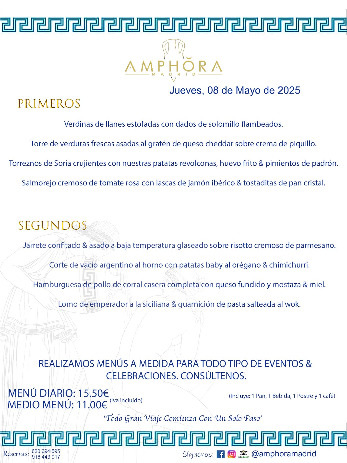 MENÚS DEL DÍA ALCORCÓN MENÚ DEL JUEVES 8 DE MAYO DE DE 2025 MENÚS DIARIOS MEJORES MENÚS RESTAURANTES ALCORCÓN RESTAURANTE AMPHORA TERRAZA EN ALCORCÓN (DISPONEMOS DE UNA GRAN TERRAZA) Av. Leganés, 54 28923 · Alcorcón · Madrid · España. 91 644 39 17 620 694 595 También realizamos menús especiales a medida personalizados a grupos para todo tipo de eventos, como celebraciones, comidas o cenas de empresas, bautizos, bodas, cumpleaños, cenas o comidas de navidad 2023 2024, etc. Consúltenos o visite nuestras excelentes y amplias instalaciones y les prepararemos el menú más ajustado a sus necesidades y presupuesto. #RestaurantesEventos #RestaurantesMenúsCelebraciones #RestaurantesSalonesBodasBautizosComuniones #MenúsEspecialesparaEventosAlcorcón #MenúsCelebracionesAlcorcón #RestaurantesSalonesMenúsEspecialesGrupos #RestaurantesMenúsCumpleaños #ComidasCenasEmpresasAlcorcón #MenúsparaCenasComidasEventosEmpresasMadrid #MejoresTerrazasMadrid #MejorTerrazaAlcorcónMadrid #PresupuestosMenúsBodasComunionesBautizosAlcorcón #RestaurantesSecretosconEncantoMadrid #RestaurantesMenúsCenasComidasGruposEmpresasNavidadesAlcorcon #SalonesComidasCenasEmpresasAlcorcón #MenúsEventos #MenúsBodas #MenúsComuniones #MenúsCumpleaños #MenúsBautizos #MenúsEventosAlcorcón #MenúsBodasAlcorcón #MenúsComunionesAlcorcón #MenúsCumpleañosAlcorcón #MenúsBautizosAlcorcón #MenúsNavidadAlcorcón #MenúsComidasNavidad #MenúsCenasNavidad #SalonesEventosAlcorcón RESTAURANTES ALCORCÓN CELEBRACIONES EVENTOS CUMPLEAÑOS BODAS COMUNIONES BAUTIZOS, MENÚS ESPECIALES A MEDIDA PARA REUNIONES FAMILIARES EVENTOS CELEBRACIONES BODAS COMUNIONES BAUTIZOS EN ALCORCÓN, RESTAURANTES SALONES GRUPOS COMIDAS CENAS EN ALCORCÓN, RESTAURANTES COMIDAS CENAS EMPRESA ALCORCÓN MADRID, MEJORES TERRAZAS ALCORCÓN, MEJOR TERRAZA ALCORCÓN, RESTAURANTES SECRETOS CON ENCANTO EN MADRID, RESTAURANTES MENUS GRUPOS ESPECIALES COMIDAS CENAS EMPRESAS NAVIDADES ALCORCÓN, CONSÚLTE NUESTROS MENÚS A MEDIDA PARA EVENTOS - REALIZAMOS MENÚS A MEDIDA PARA BODAS, COMUNIONES, BAUTIZOS, CUMPLEAÑOS, CENAS COMIDAS DE EMPRESAS, ETC - NUESTRO RESTAURANTE DIPONE DE UNA EXTRAORDINARIA TERRAZA PARA TODO TIPO DE EVENTOS - NUESTROS SALONES INTERIORES SE ADAPTAN A TODO DE EVENTOS, YA SEAN PARTICULARES COMO DE EMPRESAS - RESTAURANTE PREPARADO PARA TODO TIPO DE EVENTOS DE CLIENTES DE LA ZONA SUR SUROESTE DE MADRID COMO ALCORCÓN MÓSTOLES FUENLABRADA VILLAVICIOSA DE ODÓN POZUELO DE ALARCÓN GETAFE LAS ROZAS MAJADAHONDA - UNO DE LOS MEJORES RESTAURANTES DE MADRID PARA COMER O CENAR A LA CARTA O CON NUESTROS MENÚS - CELEBRE CON NOSOTROS SUS REUNIONES FAMILIARES CUMPLEAÑOS BAUTIZOS COMUNIONES BODAS PRESENTACIONES ETC. PUES SERÁN UN ÉXITO - MEJORES RESTAURANTES SALONES CELEBRACIONES EN ALCORCÓN -RESTAURANTES MENUS GRUPOS COMIDAS CENAS REUNIONES EMPRESAS NAVIDADES 2024 ALCORCÓN ZONA SUR MADRID.MENÚS DEL DÍA ALCORCÓN DIARIOS MEJORES MENÚS RESTAURANTES ALCORCÓN RESTAURANTE AMPHORA TERRAZA EN ALCORCÓN (DISPONEMOS DE UNA GRAN TERRAZA)