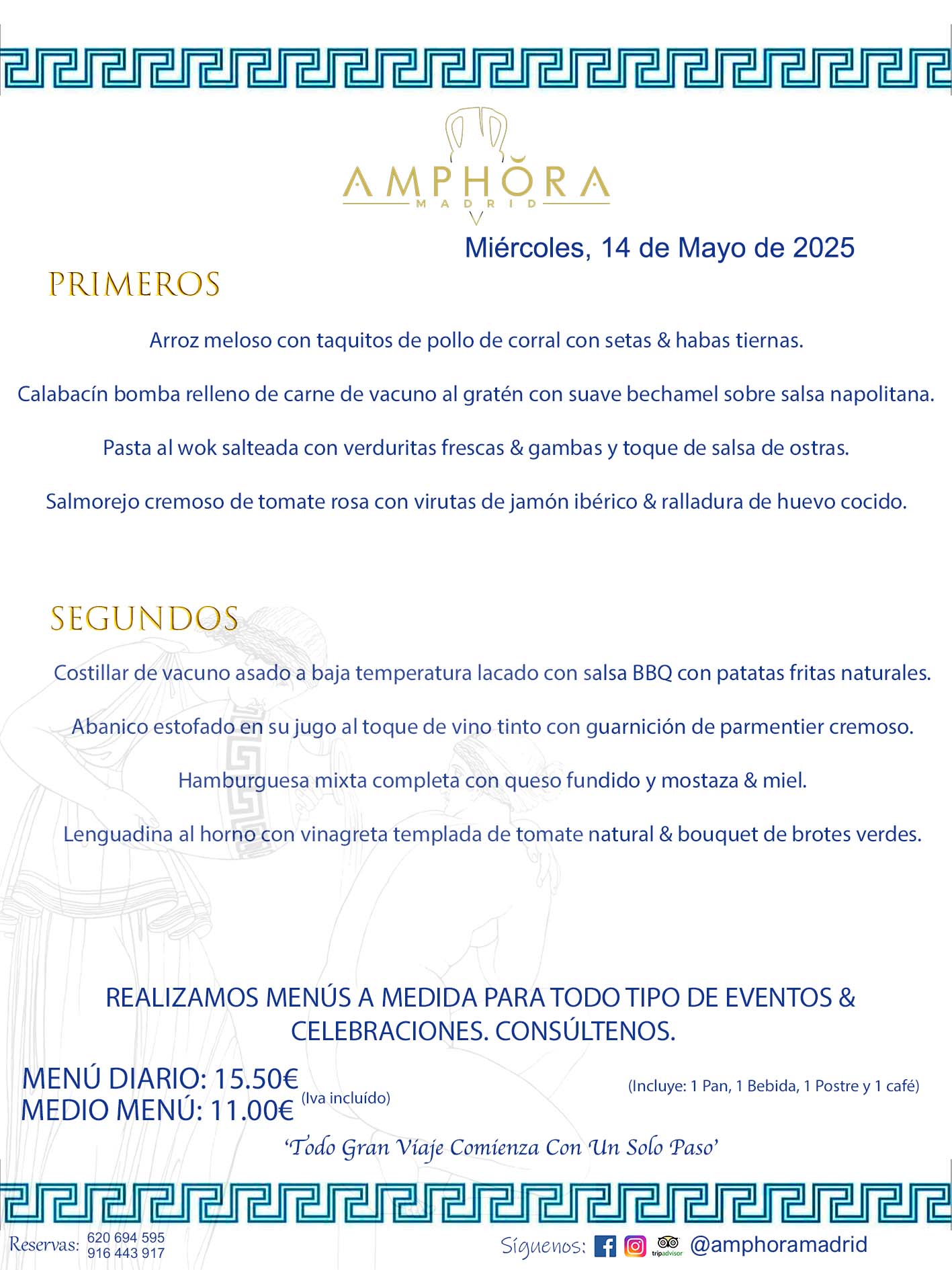 MENÚS DEL DÍA ALCORCÓN MENÚ DEL MIÉRCOLES 14 DE MAYO DE DE 2025 MENÚS DIARIOS MEJORES MENÚS RESTAURANTES ALCORCÓN RESTAURANTE AMPHORA TERRAZA EN ALCORCÓN (DISPONEMOS DE UNA GRAN TERRAZA) Av. Leganés, 54 28923 · Alcorcón · Madrid · España. 91 644 39 17 620 694 595 También realizamos menús especiales a medida personalizados a grupos para todo tipo de eventos, como celebraciones, comidas o cenas de empresas, bautizos, bodas, cumpleaños, cenas o comidas de navidad 2023 2024, etc. Consúltenos o visite nuestras excelentes y amplias instalaciones y les prepararemos el menú más ajustado a sus necesidades y presupuesto. #RestaurantesEventos #RestaurantesMenúsCelebraciones #RestaurantesSalonesBodasBautizosComuniones #MenúsEspecialesparaEventosAlcorcón #MenúsCelebracionesAlcorcón #RestaurantesSalonesMenúsEspecialesGrupos #RestaurantesMenúsCumpleaños #ComidasCenasEmpresasAlcorcón #MenúsparaCenasComidasEventosEmpresasMadrid #MejoresTerrazasMadrid #MejorTerrazaAlcorcónMadrid #PresupuestosMenúsBodasComunionesBautizosAlcorcón #RestaurantesSecretosconEncantoMadrid #RestaurantesMenúsCenasComidasGruposEmpresasNavidadesAlcorcon #SalonesComidasCenasEmpresasAlcorcón #MenúsEventos #MenúsBodas #MenúsComuniones #MenúsCumpleaños #MenúsBautizos #MenúsEventosAlcorcón #MenúsBodasAlcorcón #MenúsComunionesAlcorcón #MenúsCumpleañosAlcorcón #MenúsBautizosAlcorcón #MenúsNavidadAlcorcón #MenúsComidasNavidad #MenúsCenasNavidad #SalonesEventosAlcorcón RESTAURANTES ALCORCÓN CELEBRACIONES EVENTOS CUMPLEAÑOS BODAS COMUNIONES BAUTIZOS, MENÚS ESPECIALES A MEDIDA PARA REUNIONES FAMILIARES EVENTOS CELEBRACIONES BODAS COMUNIONES BAUTIZOS EN ALCORCÓN, RESTAURANTES SALONES GRUPOS COMIDAS CENAS EN ALCORCÓN, RESTAURANTES COMIDAS CENAS EMPRESA ALCORCÓN MADRID, MEJORES TERRAZAS ALCORCÓN, MEJOR TERRAZA ALCORCÓN, RESTAURANTES SECRETOS CON ENCANTO EN MADRID, RESTAURANTES MENUS GRUPOS ESPECIALES COMIDAS CENAS EMPRESAS NAVIDADES ALCORCÓN, CONSÚLTE NUESTROS MENÚS A MEDIDA PARA EVENTOS - REALIZAMOS MENÚS A MEDIDA PARA BODAS, COMUNIONES, BAUTIZOS, CUMPLEAÑOS, CENAS COMIDAS DE EMPRESAS, ETC - NUESTRO RESTAURANTE DIPONE DE UNA EXTRAORDINARIA TERRAZA PARA TODO TIPO DE EVENTOS - NUESTROS SALONES INTERIORES SE ADAPTAN A TODO DE EVENTOS, YA SEAN PARTICULARES COMO DE EMPRESAS - RESTAURANTE PREPARADO PARA TODO TIPO DE EVENTOS DE CLIENTES DE LA ZONA SUR SUROESTE DE MADRID COMO ALCORCÓN MÓSTOLES FUENLABRADA VILLAVICIOSA DE ODÓN POZUELO DE ALARCÓN GETAFE LAS ROZAS MAJADAHONDA - UNO DE LOS MEJORES RESTAURANTES DE MADRID PARA COMER O CENAR A LA CARTA O CON NUESTROS MENÚS - CELEBRE CON NOSOTROS SUS REUNIONES FAMILIARES CUMPLEAÑOS BAUTIZOS COMUNIONES BODAS PRESENTACIONES ETC. PUES SERÁN UN ÉXITO - MEJORES RESTAURANTES SALONES CELEBRACIONES EN ALCORCÓN -RESTAURANTES MENUS GRUPOS COMIDAS CENAS REUNIONES EMPRESAS NAVIDADES 2024 ALCORCÓN ZONA SUR MADRID.MENÚS DEL DÍA ALCORCÓN DIARIOS MEJORES MENÚS RESTAURANTES ALCORCÓN RESTAURANTE AMPHORA TERRAZA EN ALCORCÓN (DISPONEMOS DE UNA GRAN TERRAZA)