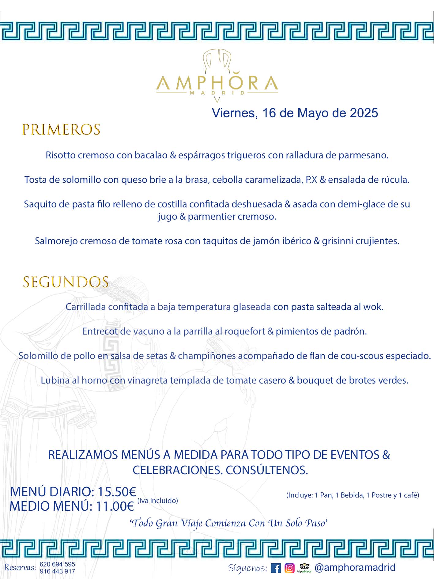 MENÚS DEL DÍA ALCORCÓN MENÚ DEL VIERNES 16 DE MAYO DE DE 2025 MENÚS DIARIOS MEJORES MENÚS RESTAURANTES ALCORCÓN RESTAURANTE AMPHORA TERRAZA EN ALCORCÓN (DISPONEMOS DE UNA GRAN TERRAZA) Av. Leganés, 54 28923 · Alcorcón · Madrid · España. 91 644 39 17 620 694 595 También realizamos menús especiales a medida personalizados a grupos para todo tipo de eventos, como celebraciones, comidas o cenas de empresas, bautizos, bodas, cumpleaños, cenas o comidas de navidad 2023 2024, etc. Consúltenos o visite nuestras excelentes y amplias instalaciones y les prepararemos el menú más ajustado a sus necesidades y presupuesto. #RestaurantesEventos #RestaurantesMenúsCelebraciones #RestaurantesSalonesBodasBautizosComuniones #MenúsEspecialesparaEventosAlcorcón #MenúsCelebracionesAlcorcón #RestaurantesSalonesMenúsEspecialesGrupos #RestaurantesMenúsCumpleaños #ComidasCenasEmpresasAlcorcón #MenúsparaCenasComidasEventosEmpresasMadrid #MejoresTerrazasMadrid #MejorTerrazaAlcorcónMadrid #PresupuestosMenúsBodasComunionesBautizosAlcorcón #RestaurantesSecretosconEncantoMadrid #RestaurantesMenúsCenasComidasGruposEmpresasNavidadesAlcorcon #SalonesComidasCenasEmpresasAlcorcón #MenúsEventos #MenúsBodas #MenúsComuniones #MenúsCumpleaños #MenúsBautizos #MenúsEventosAlcorcón #MenúsBodasAlcorcón #MenúsComunionesAlcorcón #MenúsCumpleañosAlcorcón #MenúsBautizosAlcorcón #MenúsNavidadAlcorcón #MenúsComidasNavidad #MenúsCenasNavidad #SalonesEventosAlcorcón RESTAURANTES ALCORCÓN CELEBRACIONES EVENTOS CUMPLEAÑOS BODAS COMUNIONES BAUTIZOS, MENÚS ESPECIALES A MEDIDA PARA REUNIONES FAMILIARES EVENTOS CELEBRACIONES BODAS COMUNIONES BAUTIZOS EN ALCORCÓN, RESTAURANTES SALONES GRUPOS COMIDAS CENAS EN ALCORCÓN, RESTAURANTES COMIDAS CENAS EMPRESA ALCORCÓN MADRID, MEJORES TERRAZAS ALCORCÓN, MEJOR TERRAZA ALCORCÓN, RESTAURANTES SECRETOS CON ENCANTO EN MADRID, RESTAURANTES MENUS GRUPOS ESPECIALES COMIDAS CENAS EMPRESAS NAVIDADES ALCORCÓN, CONSÚLTE NUESTROS MENÚS A MEDIDA PARA EVENTOS - REALIZAMOS MENÚS A MEDIDA PARA BODAS, COMUNIONES, BAUTIZOS, CUMPLEAÑOS, CENAS COMIDAS DE EMPRESAS, ETC - NUESTRO RESTAURANTE DIPONE DE UNA EXTRAORDINARIA TERRAZA PARA TODO TIPO DE EVENTOS - NUESTROS SALONES INTERIORES SE ADAPTAN A TODO DE EVENTOS, YA SEAN PARTICULARES COMO DE EMPRESAS - RESTAURANTE PREPARADO PARA TODO TIPO DE EVENTOS DE CLIENTES DE LA ZONA SUR SUROESTE DE MADRID COMO ALCORCÓN MÓSTOLES FUENLABRADA VILLAVICIOSA DE ODÓN POZUELO DE ALARCÓN GETAFE LAS ROZAS MAJADAHONDA - UNO DE LOS MEJORES RESTAURANTES DE MADRID PARA COMER O CENAR A LA CARTA O CON NUESTROS MENÚS - CELEBRE CON NOSOTROS SUS REUNIONES FAMILIARES CUMPLEAÑOS BAUTIZOS COMUNIONES BODAS PRESENTACIONES ETC. PUES SERÁN UN ÉXITO - MEJORES RESTAURANTES SALONES CELEBRACIONES EN ALCORCÓN -RESTAURANTES MENUS GRUPOS COMIDAS CENAS REUNIONES EMPRESAS NAVIDADES 2024 ALCORCÓN ZONA SUR MADRID.MENÚS DEL DÍA ALCORCÓN DIARIOS MEJORES MENÚS RESTAURANTES ALCORCÓN RESTAURANTE AMPHORA TERRAZA EN ALCORCÓN (DISPONEMOS DE UNA GRAN TERRAZA)