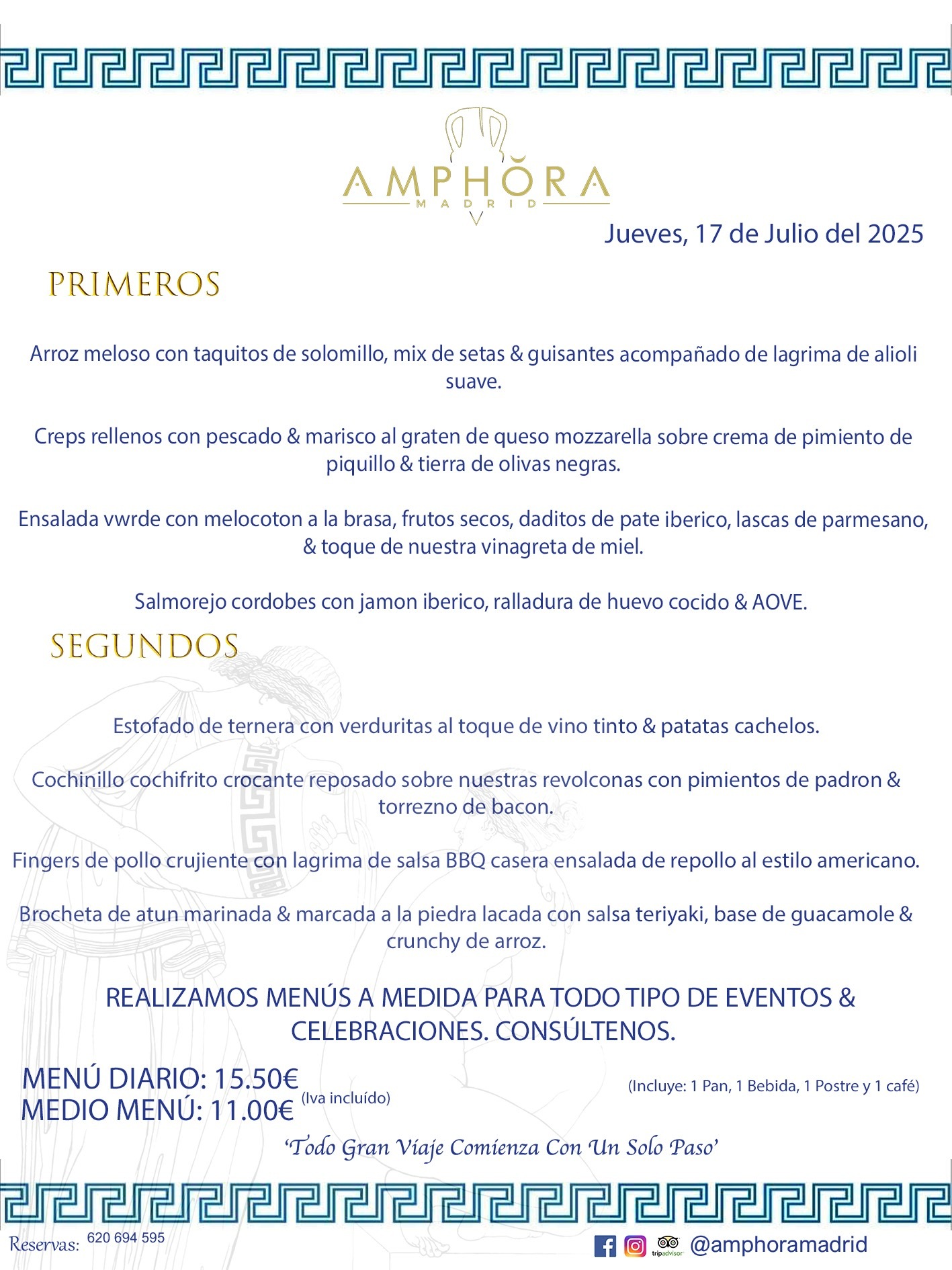 MENÚS DEL DÍA ALCORCÓN MENÚ DEL MIÉRCOLES 9 DE JULIO DE DE 2025 MENÚS DIARIOS MEJORES MENÚS RESTAURANTES ALCORCÓN RESTAURANTE AMPHORA TERRAZA EN ALCORCÓN (DISPONEMOS DE UNA GRAN TERRAZA) Av. Leganés, 54 28923 · Alcorcón · Madrid · España. 91 644 39 17 620 694 595 También realizamos menús especiales a medida personalizados a grupos para todo tipo de eventos, como celebraciones, comidas o cenas de empresas, bautizos, bodas, cumpleaños, cenas o comidas de navidad 2023 2024, etc. Consúltenos o visite nuestras excelentes y amplias instalaciones y les prepararemos el menú más ajustado a sus necesidades y presupuesto. #RestaurantesEventos #RestaurantesMenúsCelebraciones #RestaurantesSalonesBodasBautizosComuniones #MenúsEspecialesparaEventosAlcorcón #MenúsCelebracionesAlcorcón #RestaurantesSalonesMenúsEspecialesGrupos #RestaurantesMenúsCumpleaños #ComidasCenasEmpresasAlcorcón #MenúsparaCenasComidasEventosEmpresasMadrid #MejoresTerrazasMadrid #MejorTerrazaAlcorcónMadrid #PresupuestosMenúsBodasComunionesBautizosAlcorcón #RestaurantesSecretosconEncantoMadrid #RestaurantesMenúsCenasComidasGruposEmpresasNavidadesAlcorcon #SalonesComidasCenasEmpresasAlcorcón #MenúsEventos #MenúsBodas #MenúsComuniones #MenúsCumpleaños #MenúsBautizos #MenúsEventosAlcorcón #MenúsBodasAlcorcón #MenúsComunionesAlcorcón #MenúsCumpleañosAlcorcón #MenúsBautizosAlcorcón #MenúsNavidadAlcorcón #MenúsComidasNavidad #MenúsCenasNavidad #SalonesEventosAlcorcón RESTAURANTES ALCORCÓN CELEBRACIONES EVENTOS CUMPLEAÑOS BODAS COMUNIONES BAUTIZOS, MENÚS ESPECIALES A MEDIDA PARA REUNIONES FAMILIARES EVENTOS CELEBRACIONES BODAS COMUNIONES BAUTIZOS EN ALCORCÓN, RESTAURANTES SALONES GRUPOS COMIDAS CENAS EN ALCORCÓN, RESTAURANTES COMIDAS CENAS EMPRESA ALCORCÓN MADRID, MEJORES TERRAZAS ALCORCÓN, MEJOR TERRAZA ALCORCÓN, RESTAURANTES SECRETOS CON ENCANTO EN MADRID, RESTAURANTES MENUS GRUPOS ESPECIALES COMIDAS CENAS EMPRESAS NAVIDADES ALCORCÓN, CONSÚLTE NUESTROS MENÚS A MEDIDA PARA EVENTOS - REALIZAMOS MENÚS A MEDIDA PARA BODAS, COMUNIONES, BAUTIZOS, CUMPLEAÑOS, CENAS COMIDAS DE EMPRESAS, ETC - NUESTRO RESTAURANTE DIPONE DE UNA EXTRAORDINARIA TERRAZA PARA TODO TIPO DE EVENTOS - NUESTROS SALONES INTERIORES SE ADAPTAN A TODO DE EVENTOS, YA SEAN PARTICULARES COMO DE EMPRESAS - RESTAURANTE PREPARADO PARA TODO TIPO DE EVENTOS DE CLIENTES DE LA ZONA SUR SUROESTE DE MADRID COMO ALCORCÓN MÓSTOLES FUENLABRADA VILLAVICIOSA DE ODÓN POZUELO DE ALARCÓN GETAFE LAS ROZAS MAJADAHONDA - UNO DE LOS MEJORES RESTAURANTES DE MADRID PARA COMER O CENAR A LA CARTA O CON NUESTROS MENÚS - CELEBRE CON NOSOTROS SUS REUNIONES FAMILIARES CUMPLEAÑOS BAUTIZOS COMUNIONES BODAS PRESENTACIONES ETC. PUES SERÁN UN ÉXITO - MEJORES RESTAURANTES SALONES CELEBRACIONES EN ALCORCÓN -RESTAURANTES MENUS GRUPOS COMIDAS CENAS REUNIONES EMPRESAS NAVIDADES 2024 ALCORCÓN ZONA SUR MADRID.MENÚS DEL DÍA ALCORCÓN DIARIOS MEJORES MENÚS RESTAURANTES ALCORCÓN RESTAURANTE AMPHORA TERRAZA EN ALCORCÓN (DISPONEMOS DE UNA GRAN TERRAZA)