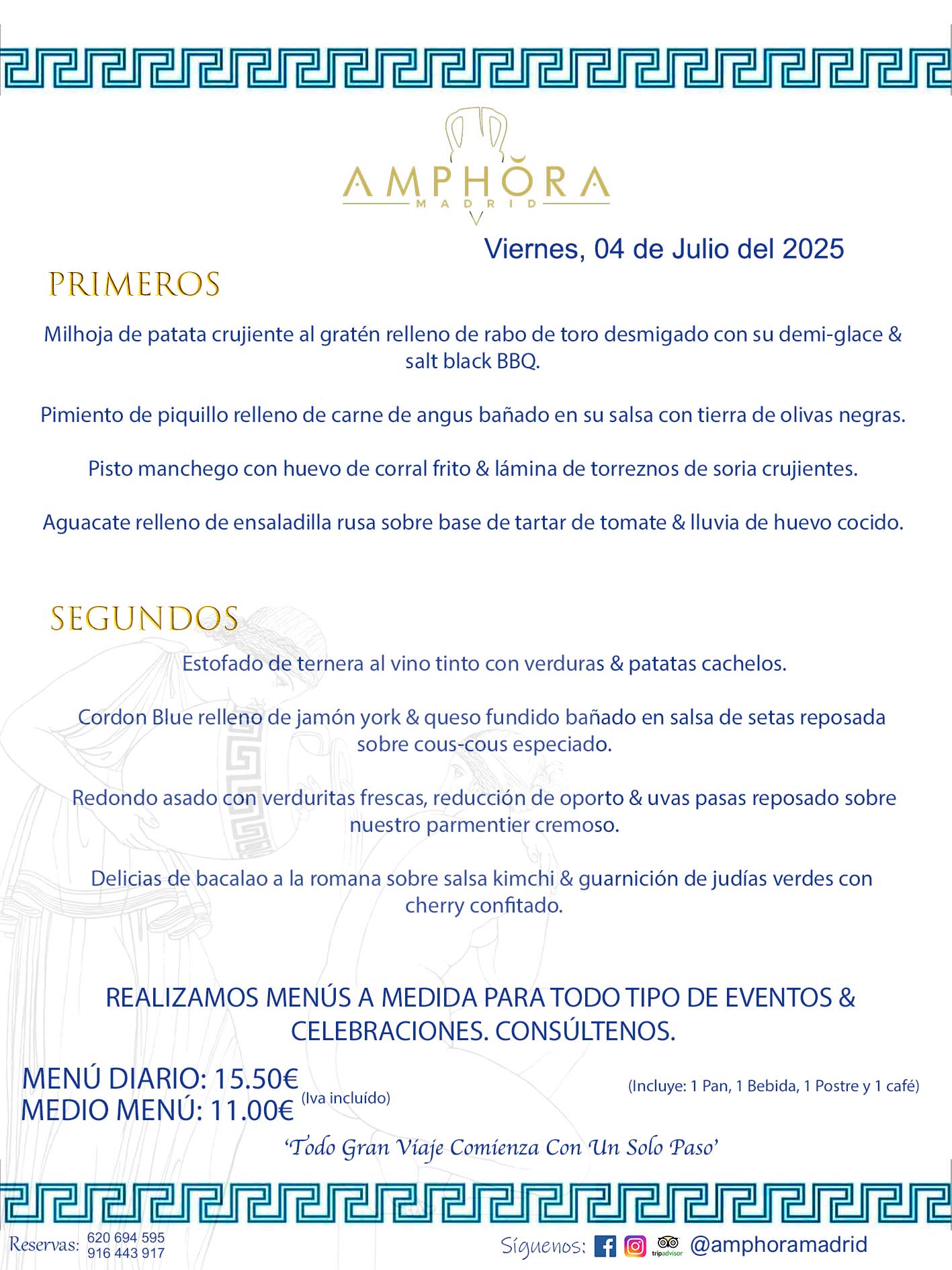 MENÚS DEL DÍA ALCORCÓN MENÚ DEL VIERNES 4 DE JULIO DE 2025 MENÚS DIARIOS MEJORES MENÚS RESTAURANTES ALCORCÓN RESTAURANTE AMPHORA TERRAZA EN ALCORCÓN (DISPONEMOS DE UNA GRAN TERRAZA) Av. Leganés, 54 28923 · Alcorcón · Madrid · España. 91 644 39 17 620 694 595 También realizamos menús especiales a medida personalizados a grupos para todo tipo de eventos, como celebraciones, comidas o cenas de empresas, bautizos, bodas, cumpleaños, cenas o comidas de navidad 2023 2024, etc. Consúltenos o visite nuestras excelentes y amplias instalaciones y les prepararemos el menú más ajustado a sus necesidades y presupuesto. #RestaurantesEventos #RestaurantesMenúsCelebraciones #RestaurantesSalonesBodasBautizosComuniones #MenúsEspecialesparaEventosAlcorcón #MenúsCelebracionesAlcorcón #RestaurantesSalonesMenúsEspecialesGrupos #RestaurantesMenúsCumpleaños #ComidasCenasEmpresasAlcorcón #MenúsparaCenasComidasEventosEmpresasMadrid #MejoresTerrazasMadrid #MejorTerrazaAlcorcónMadrid #PresupuestosMenúsBodasComunionesBautizosAlcorcón #RestaurantesSecretosconEncantoMadrid #RestaurantesMenúsCenasComidasGruposEmpresasNavidadesAlcorcon #SalonesComidasCenasEmpresasAlcorcón #MenúsEventos #MenúsBodas #MenúsComuniones #MenúsCumpleaños #MenúsBautizos #MenúsEventosAlcorcón #MenúsBodasAlcorcón #MenúsComunionesAlcorcón #MenúsCumpleañosAlcorcón #MenúsBautizosAlcorcón #MenúsNavidadAlcorcón #MenúsComidasNavidad #MenúsCenasNavidad #SalonesEventosAlcorcón RESTAURANTES ALCORCÓN CELEBRACIONES EVENTOS CUMPLEAÑOS BODAS COMUNIONES BAUTIZOS, MENÚS ESPECIALES A MEDIDA PARA REUNIONES FAMILIARES EVENTOS CELEBRACIONES BODAS COMUNIONES BAUTIZOS EN ALCORCÓN, RESTAURANTES SALONES GRUPOS COMIDAS CENAS EN ALCORCÓN, RESTAURANTES COMIDAS CENAS EMPRESA ALCORCÓN MADRID, MEJORES TERRAZAS ALCORCÓN, MEJOR TERRAZA ALCORCÓN, RESTAURANTES SECRETOS CON ENCANTO EN MADRID, RESTAURANTES MENUS GRUPOS ESPECIALES COMIDAS CENAS EMPRESAS NAVIDADES ALCORCÓN, CONSÚLTE NUESTROS MENÚS A MEDIDA PARA EVENTOS - REALIZAMOS MENÚS A MEDIDA PARA BODAS, COMUNIONES, BAUTIZOS, CUMPLEAÑOS, CENAS COMIDAS DE EMPRESAS, ETC - NUESTRO RESTAURANTE DIPONE DE UNA EXTRAORDINARIA TERRAZA PARA TODO TIPO DE EVENTOS - NUESTROS SALONES INTERIORES SE ADAPTAN A TODO DE EVENTOS, YA SEAN PARTICULARES COMO DE EMPRESAS - RESTAURANTE PREPARADO PARA TODO TIPO DE EVENTOS DE CLIENTES DE LA ZONA SUR SUROESTE DE MADRID COMO ALCORCÓN MÓSTOLES FUENLABRADA VILLAVICIOSA DE ODÓN POZUELO DE ALARCÓN GETAFE LAS ROZAS MAJADAHONDA - UNO DE LOS MEJORES RESTAURANTES DE MADRID PARA COMER O CENAR A LA CARTA O CON NUESTROS MENÚS - CELEBRE CON NOSOTROS SUS REUNIONES FAMILIARES CUMPLEAÑOS BAUTIZOS COMUNIONES BODAS PRESENTACIONES ETC. PUES SERÁN UN ÉXITO - MEJORES RESTAURANTES SALONES CELEBRACIONES EN ALCORCÓN -RESTAURANTES MENUS GRUPOS COMIDAS CENAS REUNIONES EMPRESAS NAVIDADES 2024 ALCORCÓN ZONA SUR MADRID.MENÚS DEL DÍA ALCORCÓN DIARIOS MEJORES MENÚS RESTAURANTES ALCORCÓN RESTAURANTE AMPHORA TERRAZA EN ALCORCÓN (DISPONEMOS DE UNA GRAN TERRAZA)
